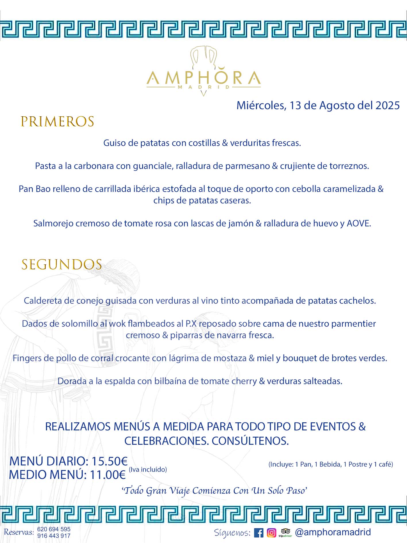 MENÚS DEL DÍA ALCORCÓN MENÚ DEL MIÉRCOLES 13 DE AGOSTO DE DE 2025 MENÚS DIARIOS MEJORES MENÚS RESTAURANTES ALCORCÓN RESTAURANTE AMPHORA TERRAZA EN ALCORCÓN (DISPONEMOS DE UNA GRAN TERRAZA) Av. Leganés, 54 28923 · Alcorcón · Madrid · España. 91 644 39 17 620 694 595 También realizamos menús especiales a medida personalizados a grupos para todo tipo de eventos, como celebraciones, comidas o cenas de empresas, bautizos, bodas, cumpleaños, cenas o comidas de navidad 2023 2024, etc. Consúltenos o visite nuestras excelentes y amplias instalaciones y les prepararemos el menú más ajustado a sus necesidades y presupuesto. #RestaurantesEventos #RestaurantesMenúsCelebraciones #RestaurantesSalonesBodasBautizosComuniones #MenúsEspecialesparaEventosAlcorcón #MenúsCelebracionesAlcorcón #RestaurantesSalonesMenúsEspecialesGrupos #RestaurantesMenúsCumpleaños #ComidasCenasEmpresasAlcorcón #MenúsparaCenasComidasEventosEmpresasMadrid #MejoresTerrazasMadrid #MejorTerrazaAlcorcónMadrid #PresupuestosMenúsBodasComunionesBautizosAlcorcón #RestaurantesSecretosconEncantoMadrid #RestaurantesMenúsCenasComidasGruposEmpresasNavidadesAlcorcon #SalonesComidasCenasEmpresasAlcorcón #MenúsEventos #MenúsBodas #MenúsComuniones #MenúsCumpleaños #MenúsBautizos #MenúsEventosAlcorcón #MenúsBodasAlcorcón #MenúsComunionesAlcorcón #MenúsCumpleañosAlcorcón #MenúsBautizosAlcorcón #MenúsNavidadAlcorcón #MenúsComidasNavidad #MenúsCenasNavidad #SalonesEventosAlcorcón RESTAURANTES ALCORCÓN CELEBRACIONES EVENTOS CUMPLEAÑOS BODAS COMUNIONES BAUTIZOS, MENÚS ESPECIALES A MEDIDA PARA REUNIONES FAMILIARES EVENTOS CELEBRACIONES BODAS COMUNIONES BAUTIZOS EN ALCORCÓN, RESTAURANTES SALONES GRUPOS COMIDAS CENAS EN ALCORCÓN, RESTAURANTES COMIDAS CENAS EMPRESA ALCORCÓN MADRID, MEJORES TERRAZAS ALCORCÓN, MEJOR TERRAZA ALCORCÓN, RESTAURANTES SECRETOS CON ENCANTO EN MADRID, RESTAURANTES MENUS GRUPOS ESPECIALES COMIDAS CENAS EMPRESAS NAVIDADES ALCORCÓN, CONSÚLTE NUESTROS MENÚS A MEDIDA PARA EVENTOS - REALIZAMOS MENÚS A MEDIDA PARA BODAS, COMUNIONES, BAUTIZOS, CUMPLEAÑOS, CENAS COMIDAS DE EMPRESAS, ETC - NUESTRO RESTAURANTE DIPONE DE UNA EXTRAORDINARIA TERRAZA PARA TODO TIPO DE EVENTOS - NUESTROS SALONES INTERIORES SE ADAPTAN A TODO DE EVENTOS, YA SEAN PARTICULARES COMO DE EMPRESAS - RESTAURANTE PREPARADO PARA TODO TIPO DE EVENTOS DE CLIENTES DE LA ZONA SUR SUROESTE DE MADRID COMO ALCORCÓN MÓSTOLES FUENLABRADA VILLAVICIOSA DE ODÓN POZUELO DE ALARCÓN GETAFE LAS ROZAS MAJADAHONDA - UNO DE LOS MEJORES RESTAURANTES DE MADRID PARA COMER O CENAR A LA CARTA O CON NUESTROS MENÚS - CELEBRE CON NOSOTROS SUS REUNIONES FAMILIARES CUMPLEAÑOS BAUTIZOS COMUNIONES BODAS PRESENTACIONES ETC. PUES SERÁN UN ÉXITO - MEJORES RESTAURANTES SALONES CELEBRACIONES EN ALCORCÓN -RESTAURANTES MENUS GRUPOS COMIDAS CENAS REUNIONES EMPRESAS NAVIDADES 2024 ALCORCÓN ZONA SUR MADRID.MENÚS DEL DÍA ALCORCÓN DIARIOS MEJORES MENÚS RESTAURANTES ALCORCÓN RESTAURANTE AMPHORA TERRAZA EN ALCORCÓN (DISPONEMOS DE UNA GRAN TERRAZA)