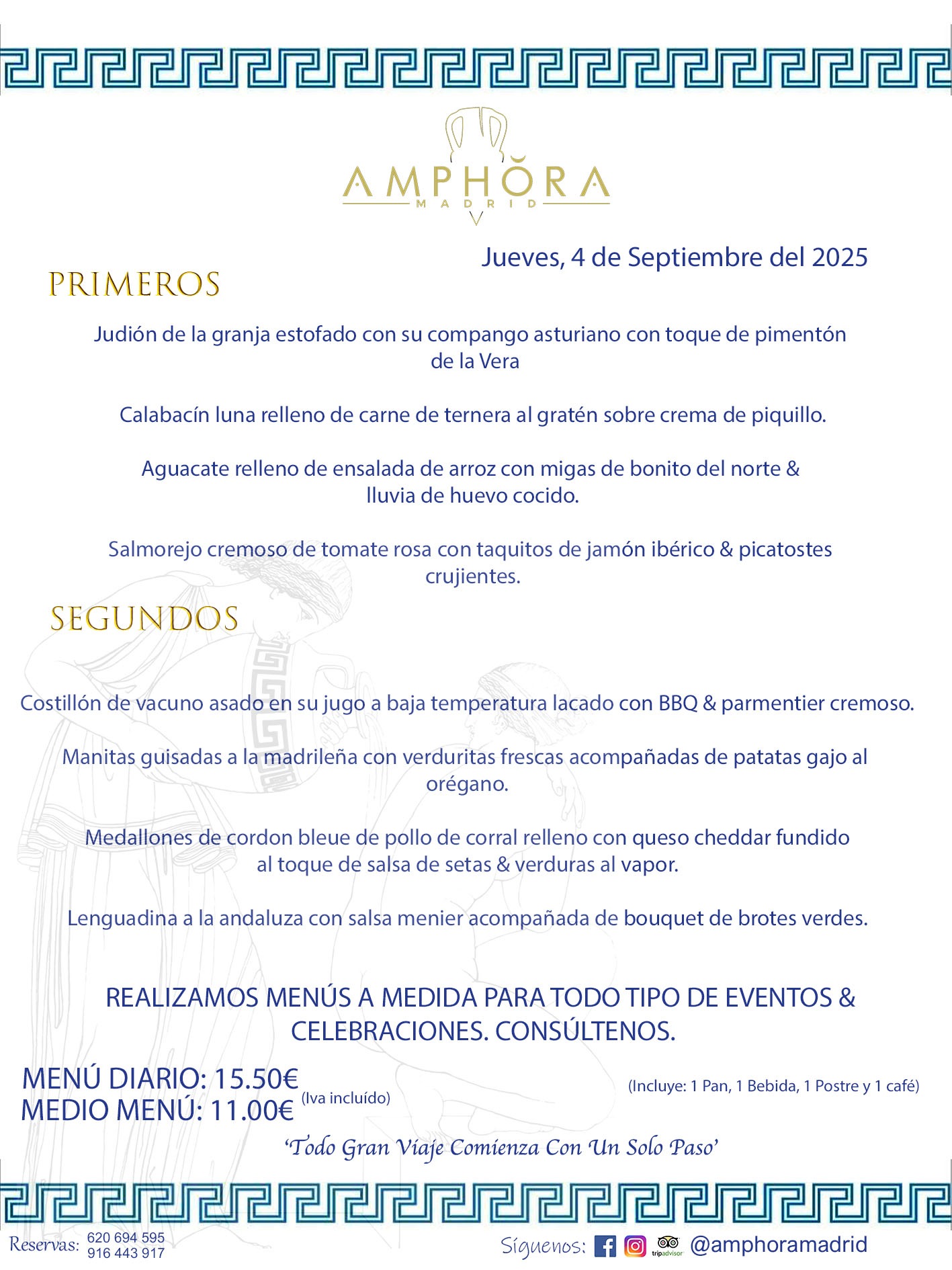 MENÚS DEL DÍA ALCORCÓN MENÚ DEL JUEVES 4 DE SEPTIEMBRE DE DE 2025 MENÚS DIARIOS MEJORES MENÚS RESTAURANTES ALCORCÓN RESTAURANTE AMPHORA TERRAZA EN ALCORCÓN (DISPONEMOS DE UNA GRAN TERRAZA) Av. Leganés, 54 28923 · Alcorcón · Madrid · España. 91 644 39 17 620 694 595 También realizamos menús especiales a medida personalizados a grupos para todo tipo de eventos, como celebraciones, comidas o cenas de empresas, bautizos, bodas, cumpleaños, cenas o comidas de navidad 2023 2024, etc. Consúltenos o visite nuestras excelentes y amplias instalaciones y les prepararemos el menú más ajustado a sus necesidades y presupuesto. #RestaurantesEventos #RestaurantesMenúsCelebraciones #RestaurantesSalonesBodasBautizosComuniones #MenúsEspecialesparaEventosAlcorcón #MenúsCelebracionesAlcorcón #RestaurantesSalonesMenúsEspecialesGrupos #RestaurantesMenúsCumpleaños #ComidasCenasEmpresasAlcorcón #MenúsparaCenasComidasEventosEmpresasMadrid #MejoresTerrazasMadrid #MejorTerrazaAlcorcónMadrid #PresupuestosMenúsBodasComunionesBautizosAlcorcón #RestaurantesSecretosconEncantoMadrid #RestaurantesMenúsCenasComidasGruposEmpresasNavidadesAlcorcon #SalonesComidasCenasEmpresasAlcorcón #MenúsEventos #MenúsBodas #MenúsComuniones #MenúsCumpleaños #MenúsBautizos #MenúsEventosAlcorcón #MenúsBodasAlcorcón #MenúsComunionesAlcorcón #MenúsCumpleañosAlcorcón #MenúsBautizosAlcorcón #MenúsNavidadAlcorcón #MenúsComidasNavidad #MenúsCenasNavidad #SalonesEventosAlcorcón RESTAURANTES ALCORCÓN CELEBRACIONES EVENTOS CUMPLEAÑOS BODAS COMUNIONES BAUTIZOS, MENÚS ESPECIALES A MEDIDA PARA REUNIONES FAMILIARES EVENTOS CELEBRACIONES BODAS COMUNIONES BAUTIZOS EN ALCORCÓN, RESTAURANTES SALONES GRUPOS COMIDAS CENAS EN ALCORCÓN, RESTAURANTES COMIDAS CENAS EMPRESA ALCORCÓN MADRID, MEJORES TERRAZAS ALCORCÓN, MEJOR TERRAZA ALCORCÓN, RESTAURANTES SECRETOS CON ENCANTO EN MADRID, RESTAURANTES MENUS GRUPOS ESPECIALES COMIDAS CENAS EMPRESAS NAVIDADES ALCORCÓN, CONSÚLTE NUESTROS MENÚS A MEDIDA PARA EVENTOS - REALIZAMOS MENÚS A MEDIDA PARA BODAS, COMUNIONES, BAUTIZOS, CUMPLEAÑOS, CENAS COMIDAS DE EMPRESAS, ETC - NUESTRO RESTAURANTE DIPONE DE UNA EXTRAORDINARIA TERRAZA PARA TODO TIPO DE EVENTOS - NUESTROS SALONES INTERIORES SE ADAPTAN A TODO DE EVENTOS, YA SEAN PARTICULARES COMO DE EMPRESAS - RESTAURANTE PREPARADO PARA TODO TIPO DE EVENTOS DE CLIENTES DE LA ZONA SUR SUROESTE DE MADRID COMO ALCORCÓN MÓSTOLES FUENLABRADA VILLAVICIOSA DE ODÓN POZUELO DE ALARCÓN GETAFE LAS ROZAS MAJADAHONDA - UNO DE LOS MEJORES RESTAURANTES DE MADRID PARA COMER O CENAR A LA CARTA O CON NUESTROS MENÚS - CELEBRE CON NOSOTROS SUS REUNIONES FAMILIARES CUMPLEAÑOS BAUTIZOS COMUNIONES BODAS PRESENTACIONES ETC. PUES SERÁN UN ÉXITO - MEJORES RESTAURANTES SALONES CELEBRACIONES EN ALCORCÓN -RESTAURANTES MENUS GRUPOS COMIDAS CENAS REUNIONES EMPRESAS NAVIDADES 2024 ALCORCÓN ZONA SUR MADRID.MENÚS DEL DÍA ALCORCÓN DIARIOS MEJORES MENÚS RESTAURANTES ALCORCÓN RESTAURANTE AMPHORA TERRAZA EN ALCORCÓN (DISPONEMOS DE UNA GRAN TERRAZA)