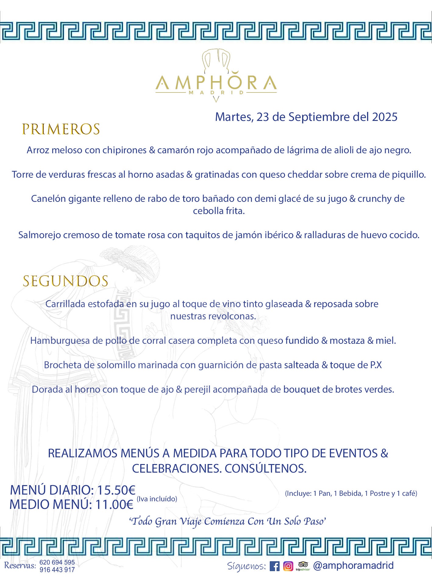 MENÚS DEL DÍA ALCORCÓN MENÚ DEL MARTES 23 DE SEPTIEMBRE DE DE 2025 MENÚS DIARIOS MEJORES MENÚS RESTAURANTES ALCORCÓN RESTAURANTE AMPHORA TERRAZA EN ALCORCÓN (DISPONEMOS DE UNA GRAN TERRAZA) Av. Leganés, 54 28923 · Alcorcón · Madrid · España. 91 644 39 17 620 694 595 También realizamos menús especiales a medida personalizados a grupos para todo tipo de eventos, como celebraciones, comidas o cenas de empresas, bautizos, bodas, cumpleaños, cenas o comidas de navidad 2023 2024, etc. Consúltenos o visite nuestras excelentes y amplias instalaciones y les prepararemos el menú más ajustado a sus necesidades y presupuesto. #RestaurantesEventos #RestaurantesMenúsCelebraciones #RestaurantesSalonesBodasBautizosComuniones #MenúsEspecialesparaEventosAlcorcón #MenúsCelebracionesAlcorcón #RestaurantesSalonesMenúsEspecialesGrupos #RestaurantesMenúsCumpleaños #ComidasCenasEmpresasAlcorcón #MenúsparaCenasComidasEventosEmpresasMadrid #MejoresTerrazasMadrid #MejorTerrazaAlcorcónMadrid #PresupuestosMenúsBodasComunionesBautizosAlcorcón #RestaurantesSecretosconEncantoMadrid #RestaurantesMenúsCenasComidasGruposEmpresasNavidadesAlcorcon #SalonesComidasCenasEmpresasAlcorcón #MenúsEventos #MenúsBodas #MenúsComuniones #MenúsCumpleaños #MenúsBautizos #MenúsEventosAlcorcón #MenúsBodasAlcorcón #MenúsComunionesAlcorcón #MenúsCumpleañosAlcorcón #MenúsBautizosAlcorcón #MenúsNavidadAlcorcón #MenúsComidasNavidad #MenúsCenasNavidad #SalonesEventosAlcorcón RESTAURANTES ALCORCÓN CELEBRACIONES EVENTOS CUMPLEAÑOS BODAS COMUNIONES BAUTIZOS, MENÚS ESPECIALES A MEDIDA PARA REUNIONES FAMILIARES EVENTOS CELEBRACIONES BODAS COMUNIONES BAUTIZOS EN ALCORCÓN, RESTAURANTES SALONES GRUPOS COMIDAS CENAS EN ALCORCÓN, RESTAURANTES COMIDAS CENAS EMPRESA ALCORCÓN MADRID, MEJORES TERRAZAS ALCORCÓN, MEJOR TERRAZA ALCORCÓN, RESTAURANTES SECRETOS CON ENCANTO EN MADRID, RESTAURANTES MENUS GRUPOS ESPECIALES COMIDAS CENAS EMPRESAS NAVIDADES ALCORCÓN, CONSÚLTE NUESTROS MENÚS A MEDIDA PARA EVENTOS - REALIZAMOS MENÚS A MEDIDA PARA BODAS, COMUNIONES, BAUTIZOS, CUMPLEAÑOS, CENAS COMIDAS DE EMPRESAS, ETC - NUESTRO RESTAURANTE DIPONE DE UNA EXTRAORDINARIA TERRAZA PARA TODO TIPO DE EVENTOS - NUESTROS SALONES INTERIORES SE ADAPTAN A TODO DE EVENTOS, YA SEAN PARTICULARES COMO DE EMPRESAS - RESTAURANTE PREPARADO PARA TODO TIPO DE EVENTOS DE CLIENTES DE LA ZONA SUR SUROESTE DE MADRID COMO ALCORCÓN MÓSTOLES FUENLABRADA VILLAVICIOSA DE ODÓN POZUELO DE ALARCÓN GETAFE LAS ROZAS MAJADAHONDA - UNO DE LOS MEJORES RESTAURANTES DE MADRID PARA COMER O CENAR A LA CARTA O CON NUESTROS MENÚS - CELEBRE CON NOSOTROS SUS REUNIONES FAMILIARES CUMPLEAÑOS BAUTIZOS COMUNIONES BODAS PRESENTACIONES ETC. PUES SERÁN UN ÉXITO - MEJORES RESTAURANTES SALONES CELEBRACIONES EN ALCORCÓN -RESTAURANTES MENUS GRUPOS COMIDAS CENAS REUNIONES EMPRESAS NAVIDADES 2024 ALCORCÓN ZONA SUR MADRID.MENÚS DEL DÍA ALCORCÓN DIARIOS MEJORES MENÚS RESTAURANTES ALCORCÓN RESTAURANTE AMPHORA TERRAZA EN ALCORCÓN (DISPONEMOS DE UNA GRAN TERRAZA)