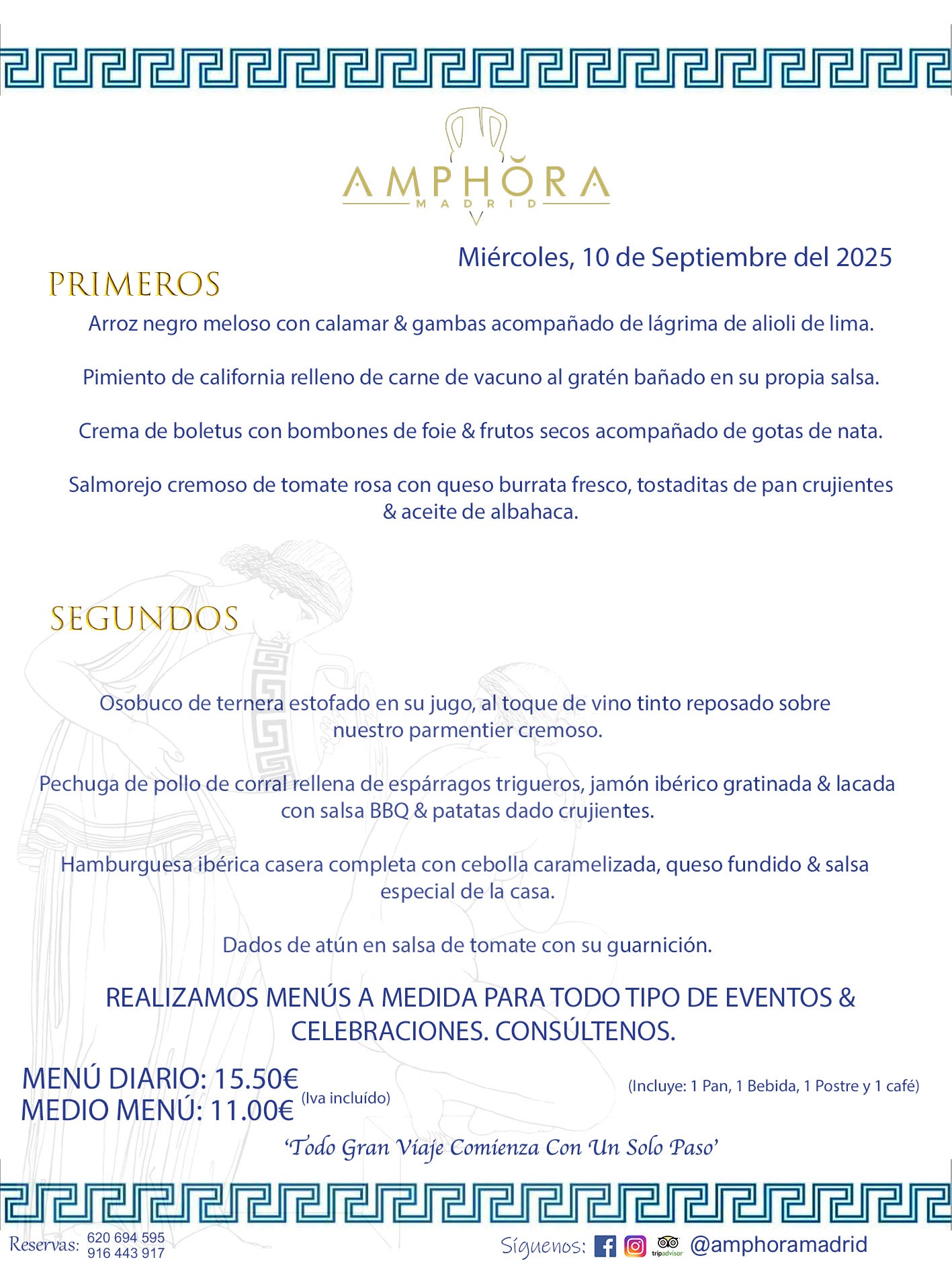 MENÚS DEL DÍA ALCORCÓN MENÚ DEL MIÉRCOLES 10 DE SEPTIEMBRE DE DE 2025 MENÚS DIARIOS MEJORES MENÚS RESTAURANTES ALCORCÓN RESTAURANTE AMPHORA TERRAZA EN ALCORCÓN (DISPONEMOS DE UNA GRAN TERRAZA) Av. Leganés, 54 28923 · Alcorcón · Madrid · España. 91 644 39 17 620 694 595 También realizamos menús especiales a medida personalizados a grupos para todo tipo de eventos, como celebraciones, comidas o cenas de empresas, bautizos, bodas, cumpleaños, cenas o comidas de navidad 2023 2024, etc. Consúltenos o visite nuestras excelentes y amplias instalaciones y les prepararemos el menú más ajustado a sus necesidades y presupuesto. #RestaurantesEventos #RestaurantesMenúsCelebraciones #RestaurantesSalonesBodasBautizosComuniones #MenúsEspecialesparaEventosAlcorcón #MenúsCelebracionesAlcorcón #RestaurantesSalonesMenúsEspecialesGrupos #RestaurantesMenúsCumpleaños #ComidasCenasEmpresasAlcorcón #MenúsparaCenasComidasEventosEmpresasMadrid #MejoresTerrazasMadrid #MejorTerrazaAlcorcónMadrid #PresupuestosMenúsBodasComunionesBautizosAlcorcón #RestaurantesSecretosconEncantoMadrid #RestaurantesMenúsCenasComidasGruposEmpresasNavidadesAlcorcon #SalonesComidasCenasEmpresasAlcorcón #MenúsEventos #MenúsBodas #MenúsComuniones #MenúsCumpleaños #MenúsBautizos #MenúsEventosAlcorcón #MenúsBodasAlcorcón #MenúsComunionesAlcorcón #MenúsCumpleañosAlcorcón #MenúsBautizosAlcorcón #MenúsNavidadAlcorcón #MenúsComidasNavidad #MenúsCenasNavidad #SalonesEventosAlcorcón RESTAURANTES ALCORCÓN CELEBRACIONES EVENTOS CUMPLEAÑOS BODAS COMUNIONES BAUTIZOS, MENÚS ESPECIALES A MEDIDA PARA REUNIONES FAMILIARES EVENTOS CELEBRACIONES BODAS COMUNIONES BAUTIZOS EN ALCORCÓN, RESTAURANTES SALONES GRUPOS COMIDAS CENAS EN ALCORCÓN, RESTAURANTES COMIDAS CENAS EMPRESA ALCORCÓN MADRID, MEJORES TERRAZAS ALCORCÓN, MEJOR TERRAZA ALCORCÓN, RESTAURANTES SECRETOS CON ENCANTO EN MADRID, RESTAURANTES MENUS GRUPOS ESPECIALES COMIDAS CENAS EMPRESAS NAVIDADES ALCORCÓN, CONSÚLTE NUESTROS MENÚS A MEDIDA PARA EVENTOS - REALIZAMOS MENÚS A MEDIDA PARA BODAS, COMUNIONES, BAUTIZOS, CUMPLEAÑOS, CENAS COMIDAS DE EMPRESAS, ETC - NUESTRO RESTAURANTE DIPONE DE UNA EXTRAORDINARIA TERRAZA PARA TODO TIPO DE EVENTOS - NUESTROS SALONES INTERIORES SE ADAPTAN A TODO DE EVENTOS, YA SEAN PARTICULARES COMO DE EMPRESAS - RESTAURANTE PREPARADO PARA TODO TIPO DE EVENTOS DE CLIENTES DE LA ZONA SUR SUROESTE DE MADRID COMO ALCORCÓN MÓSTOLES FUENLABRADA VILLAVICIOSA DE ODÓN POZUELO DE ALARCÓN GETAFE LAS ROZAS MAJADAHONDA - UNO DE LOS MEJORES RESTAURANTES DE MADRID PARA COMER O CENAR A LA CARTA O CON NUESTROS MENÚS - CELEBRE CON NOSOTROS SUS REUNIONES FAMILIARES CUMPLEAÑOS BAUTIZOS COMUNIONES BODAS PRESENTACIONES ETC. PUES SERÁN UN ÉXITO - MEJORES RESTAURANTES SALONES CELEBRACIONES EN ALCORCÓN -RESTAURANTES MENUS GRUPOS COMIDAS CENAS REUNIONES EMPRESAS NAVIDADES 2024 ALCORCÓN ZONA SUR MADRID.MENÚS DEL DÍA ALCORCÓN DIARIOS MEJORES MENÚS RESTAURANTES ALCORCÓN RESTAURANTE AMPHORA TERRAZA EN ALCORCÓN (DISPONEMOS DE UNA GRAN TERRAZA)