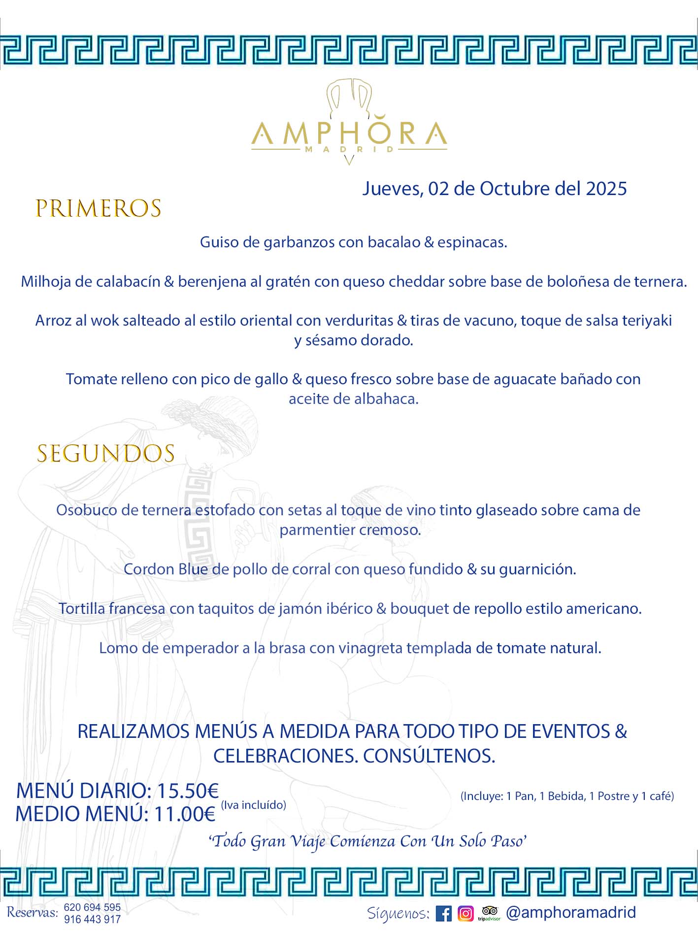 MENÚS DEL DÍA ALCORCÓN MENÚ DEL JUEVES 2 DE OCTUBRE DE DE 2025 MENÚS DIARIOS MEJORES MENÚS RESTAURANTES ALCORCÓN RESTAURANTE AMPHORA TERRAZA EN ALCORCÓN (DISPONEMOS DE UNA GRAN TERRAZA) Av. Leganés, 54 28923 · Alcorcón · Madrid · España. 91 644 39 17 620 694 595 También realizamos menús especiales a medida personalizados a grupos para todo tipo de eventos, como celebraciones, comidas o cenas de empresas, bautizos, bodas, cumpleaños, cenas o comidas de navidad 2023 2024, etc. Consúltenos o visite nuestras excelentes y amplias instalaciones y les prepararemos el menú más ajustado a sus necesidades y presupuesto. #RestaurantesEventos #RestaurantesMenúsCelebraciones #RestaurantesSalonesBodasBautizosComuniones #MenúsEspecialesparaEventosAlcorcón #MenúsCelebracionesAlcorcón #RestaurantesSalonesMenúsEspecialesGrupos #RestaurantesMenúsCumpleaños #ComidasCenasEmpresasAlcorcón #MenúsparaCenasComidasEventosEmpresasMadrid #MejoresTerrazasMadrid #MejorTerrazaAlcorcónMadrid #PresupuestosMenúsBodasComunionesBautizosAlcorcón #RestaurantesSecretosconEncantoMadrid #RestaurantesMenúsCenasComidasGruposEmpresasNavidadesAlcorcon #SalonesComidasCenasEmpresasAlcorcón #MenúsEventos #MenúsBodas #MenúsComuniones #MenúsCumpleaños #MenúsBautizos #MenúsEventosAlcorcón #MenúsBodasAlcorcón #MenúsComunionesAlcorcón #MenúsCumpleañosAlcorcón #MenúsBautizosAlcorcón #MenúsNavidadAlcorcón #MenúsComidasNavidad #MenúsCenasNavidad #SalonesEventosAlcorcón RESTAURANTES ALCORCÓN CELEBRACIONES EVENTOS CUMPLEAÑOS BODAS COMUNIONES BAUTIZOS, MENÚS ESPECIALES A MEDIDA PARA REUNIONES FAMILIARES EVENTOS CELEBRACIONES BODAS COMUNIONES BAUTIZOS EN ALCORCÓN, RESTAURANTES SALONES GRUPOS COMIDAS CENAS EN ALCORCÓN, RESTAURANTES COMIDAS CENAS EMPRESA ALCORCÓN MADRID, MEJORES TERRAZAS ALCORCÓN, MEJOR TERRAZA ALCORCÓN, RESTAURANTES SECRETOS CON ENCANTO EN MADRID, RESTAURANTES MENUS GRUPOS ESPECIALES COMIDAS CENAS EMPRESAS NAVIDADES ALCORCÓN, CONSÚLTE NUESTROS MENÚS A MEDIDA PARA EVENTOS - REALIZAMOS MENÚS A MEDIDA PARA BODAS, COMUNIONES, BAUTIZOS, CUMPLEAÑOS, CENAS COMIDAS DE EMPRESAS, ETC - NUESTRO RESTAURANTE DIPONE DE UNA EXTRAORDINARIA TERRAZA PARA TODO TIPO DE EVENTOS - NUESTROS SALONES INTERIORES SE ADAPTAN A TODO DE EVENTOS, YA SEAN PARTICULARES COMO DE EMPRESAS - RESTAURANTE PREPARADO PARA TODO TIPO DE EVENTOS DE CLIENTES DE LA ZONA SUR SUROESTE DE MADRID COMO ALCORCÓN MÓSTOLES FUENLABRADA VILLAVICIOSA DE ODÓN POZUELO DE ALARCÓN GETAFE LAS ROZAS MAJADAHONDA - UNO DE LOS MEJORES RESTAURANTES DE MADRID PARA COMER O CENAR A LA CARTA O CON NUESTROS MENÚS - CELEBRE CON NOSOTROS SUS REUNIONES FAMILIARES CUMPLEAÑOS BAUTIZOS COMUNIONES BODAS PRESENTACIONES ETC. PUES SERÁN UN ÉXITO - MEJORES RESTAURANTES SALONES CELEBRACIONES EN ALCORCÓN -RESTAURANTES MENUS GRUPOS COMIDAS CENAS REUNIONES EMPRESAS NAVIDADES 2024 ALCORCÓN ZONA SUR MADRID.MENÚS DEL DÍA ALCORCÓN DIARIOS MEJORES MENÚS RESTAURANTES ALCORCÓN RESTAURANTE AMPHORA TERRAZA EN ALCORCÓN (DISPONEMOS DE UNA GRAN TERRAZA)