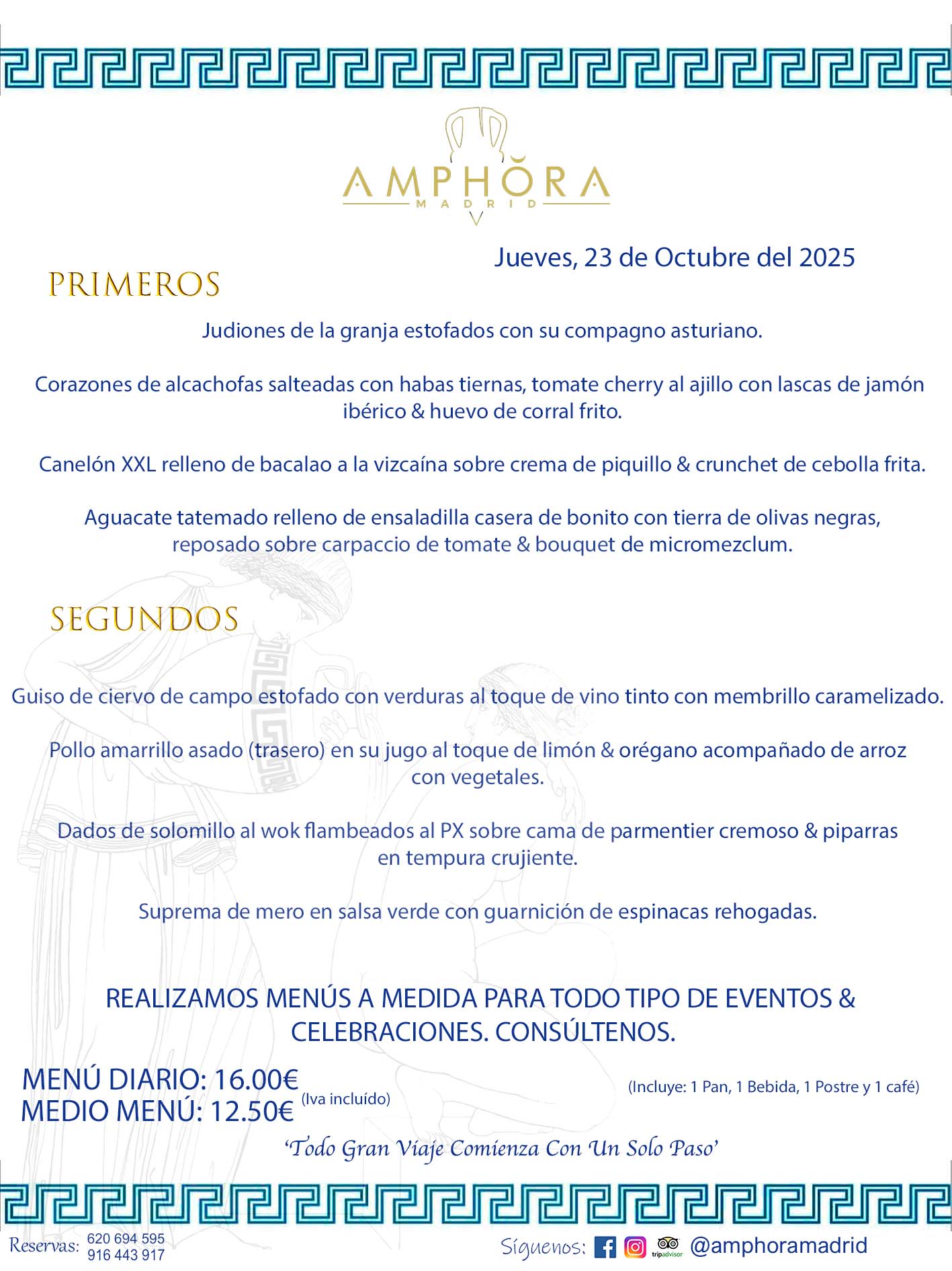 MENÚS DEL DÍA ALCORCÓN MENÚ DEL JUEVES 23 DE OCTUBRE DE DE 2025 MENÚS DIARIOS MEJORES MENÚS RESTAURANTES ALCORCÓN RESTAURANTE AMPHORA TERRAZA EN ALCORCÓN (DISPONEMOS DE UNA GRAN TERRAZA) Av. Leganés, 54 28923 · Alcorcón · Madrid · España. 91 644 39 17 620 694 595 También realizamos menús especiales a medida personalizados a grupos para todo tipo de eventos, como celebraciones, comidas o cenas de empresas, bautizos, bodas, cumpleaños, cenas o comidas de navidad 2023 2024, etc. Consúltenos o visite nuestras excelentes y amplias instalaciones y les prepararemos el menú más ajustado a sus necesidades y presupuesto. #RestaurantesEventos #RestaurantesMenúsCelebraciones #RestaurantesSalonesBodasBautizosComuniones #MenúsEspecialesparaEventosAlcorcón #MenúsCelebracionesAlcorcón #RestaurantesSalonesMenúsEspecialesGrupos #RestaurantesMenúsCumpleaños #ComidasCenasEmpresasAlcorcón #MenúsparaCenasComidasEventosEmpresasMadrid #MejoresTerrazasMadrid #MejorTerrazaAlcorcónMadrid #PresupuestosMenúsBodasComunionesBautizosAlcorcón #RestaurantesSecretosconEncantoMadrid #RestaurantesMenúsCenasComidasGruposEmpresasNavidadesAlcorcon #SalonesComidasCenasEmpresasAlcorcón #MenúsEventos #MenúsBodas #MenúsComuniones #MenúsCumpleaños #MenúsBautizos #MenúsEventosAlcorcón #MenúsBodasAlcorcón #MenúsComunionesAlcorcón #MenúsCumpleañosAlcorcón #MenúsBautizosAlcorcón #MenúsNavidadAlcorcón #MenúsComidasNavidad #MenúsCenasNavidad #SalonesEventosAlcorcón RESTAURANTES ALCORCÓN CELEBRACIONES EVENTOS CUMPLEAÑOS BODAS COMUNIONES BAUTIZOS, MENÚS ESPECIALES A MEDIDA PARA REUNIONES FAMILIARES EVENTOS CELEBRACIONES BODAS COMUNIONES BAUTIZOS EN ALCORCÓN, RESTAURANTES SALONES GRUPOS COMIDAS CENAS EN ALCORCÓN, RESTAURANTES COMIDAS CENAS EMPRESA ALCORCÓN MADRID, MEJORES TERRAZAS ALCORCÓN, MEJOR TERRAZA ALCORCÓN, RESTAURANTES SECRETOS CON ENCANTO EN MADRID, RESTAURANTES MENUS GRUPOS ESPECIALES COMIDAS CENAS EMPRESAS NAVIDADES ALCORCÓN, CONSÚLTE NUESTROS MENÚS A MEDIDA PARA EVENTOS - REALIZAMOS MENÚS A MEDIDA PARA BODAS, COMUNIONES, BAUTIZOS, CUMPLEAÑOS, CENAS COMIDAS DE EMPRESAS, ETC - NUESTRO RESTAURANTE DIPONE DE UNA EXTRAORDINARIA TERRAZA PARA TODO TIPO DE EVENTOS - NUESTROS SALONES INTERIORES SE ADAPTAN A TODO DE EVENTOS, YA SEAN PARTICULARES COMO DE EMPRESAS - RESTAURANTE PREPARADO PARA TODO TIPO DE EVENTOS DE CLIENTES DE LA ZONA SUR SUROESTE DE MADRID COMO ALCORCÓN MÓSTOLES FUENLABRADA VILLAVICIOSA DE ODÓN POZUELO DE ALARCÓN GETAFE LAS ROZAS MAJADAHONDA - UNO DE LOS MEJORES RESTAURANTES DE MADRID PARA COMER O CENAR A LA CARTA O CON NUESTROS MENÚS - CELEBRE CON NOSOTROS SUS REUNIONES FAMILIARES CUMPLEAÑOS BAUTIZOS COMUNIONES BODAS PRESENTACIONES ETC. PUES SERÁN UN ÉXITO - MEJORES RESTAURANTES SALONES CELEBRACIONES EN ALCORCÓN -RESTAURANTES MENUS GRUPOS COMIDAS CENAS REUNIONES EMPRESAS NAVIDADES 2024 ALCORCÓN ZONA SUR MADRID.MENÚS DEL DÍA ALCORCÓN DIARIOS MEJORES MENÚS RESTAURANTES ALCORCÓN RESTAURANTE AMPHORA TERRAZA EN ALCORCÓN (DISPONEMOS DE UNA GRAN TERRAZA)