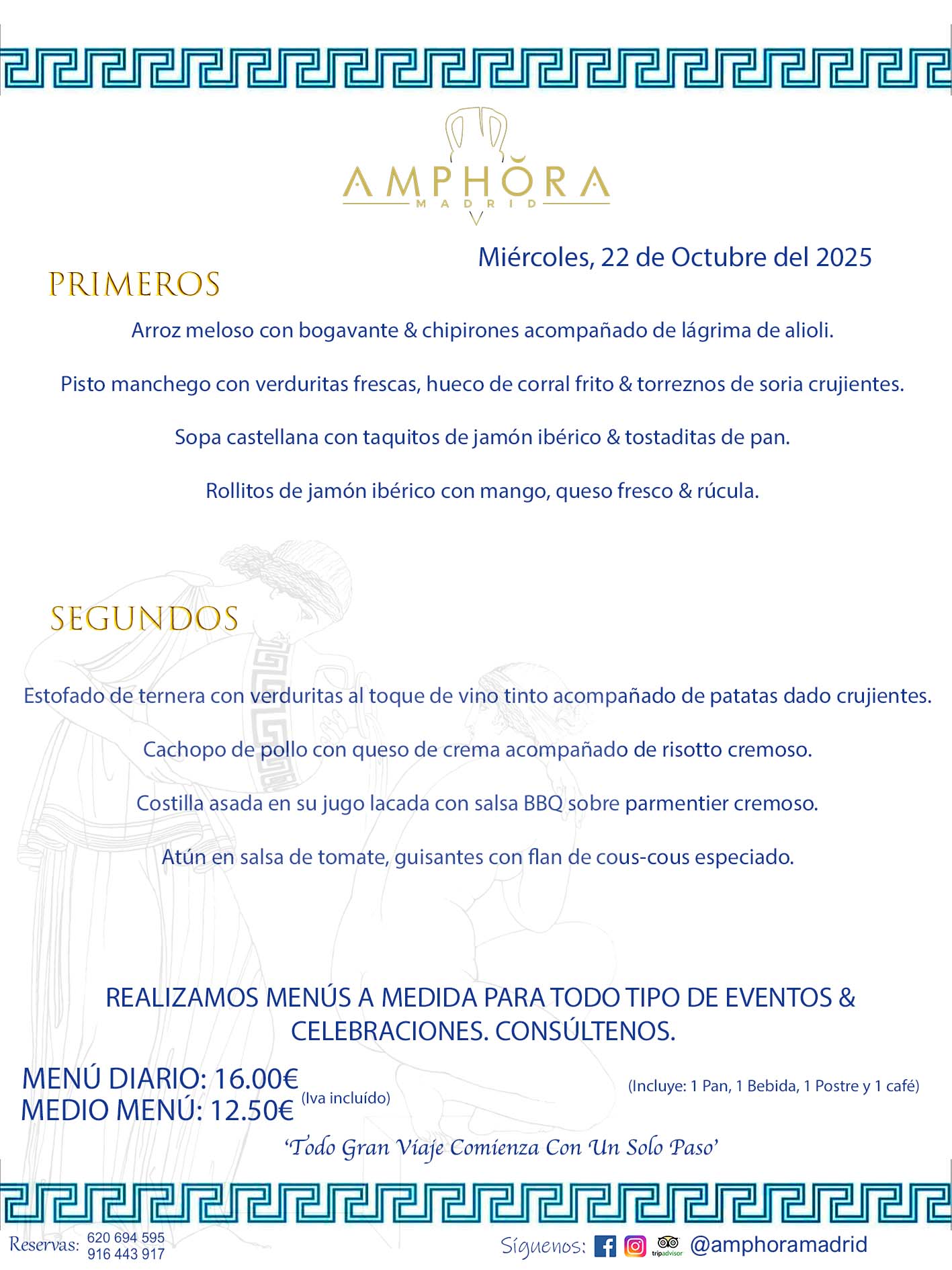 MENÚS DEL DÍA ALCORCÓN MENÚ DEL MIÉRCOLES 22 DE OCTUBRE DE DE 2025 MENÚS DIARIOS MEJORES MENÚS RESTAURANTES ALCORCÓN RESTAURANTE AMPHORA TERRAZA EN ALCORCÓN (DISPONEMOS DE UNA GRAN TERRAZA) Av. Leganés, 54 28923 · Alcorcón · Madrid · España. 91 644 39 17 620 694 595 También realizamos menús especiales a medida personalizados a grupos para todo tipo de eventos, como celebraciones, comidas o cenas de empresas, bautizos, bodas, cumpleaños, cenas o comidas de navidad 2023 2024, etc. Consúltenos o visite nuestras excelentes y amplias instalaciones y les prepararemos el menú más ajustado a sus necesidades y presupuesto. #RestaurantesEventos #RestaurantesMenúsCelebraciones #RestaurantesSalonesBodasBautizosComuniones #MenúsEspecialesparaEventosAlcorcón #MenúsCelebracionesAlcorcón #RestaurantesSalonesMenúsEspecialesGrupos #RestaurantesMenúsCumpleaños #ComidasCenasEmpresasAlcorcón #MenúsparaCenasComidasEventosEmpresasMadrid #MejoresTerrazasMadrid #MejorTerrazaAlcorcónMadrid #PresupuestosMenúsBodasComunionesBautizosAlcorcón #RestaurantesSecretosconEncantoMadrid #RestaurantesMenúsCenasComidasGruposEmpresasNavidadesAlcorcon #SalonesComidasCenasEmpresasAlcorcón #MenúsEventos #MenúsBodas #MenúsComuniones #MenúsCumpleaños #MenúsBautizos #MenúsEventosAlcorcón #MenúsBodasAlcorcón #MenúsComunionesAlcorcón #MenúsCumpleañosAlcorcón #MenúsBautizosAlcorcón #MenúsNavidadAlcorcón #MenúsComidasNavidad #MenúsCenasNavidad #SalonesEventosAlcorcón RESTAURANTES ALCORCÓN CELEBRACIONES EVENTOS CUMPLEAÑOS BODAS COMUNIONES BAUTIZOS, MENÚS ESPECIALES A MEDIDA PARA REUNIONES FAMILIARES EVENTOS CELEBRACIONES BODAS COMUNIONES BAUTIZOS EN ALCORCÓN, RESTAURANTES SALONES GRUPOS COMIDAS CENAS EN ALCORCÓN, RESTAURANTES COMIDAS CENAS EMPRESA ALCORCÓN MADRID, MEJORES TERRAZAS ALCORCÓN, MEJOR TERRAZA ALCORCÓN, RESTAURANTES SECRETOS CON ENCANTO EN MADRID, RESTAURANTES MENUS GRUPOS ESPECIALES COMIDAS CENAS EMPRESAS NAVIDADES ALCORCÓN, CONSÚLTE NUESTROS MENÚS A MEDIDA PARA EVENTOS - REALIZAMOS MENÚS A MEDIDA PARA BODAS, COMUNIONES, BAUTIZOS, CUMPLEAÑOS, CENAS COMIDAS DE EMPRESAS, ETC - NUESTRO RESTAURANTE DIPONE DE UNA EXTRAORDINARIA TERRAZA PARA TODO TIPO DE EVENTOS - NUESTROS SALONES INTERIORES SE ADAPTAN A TODO DE EVENTOS, YA SEAN PARTICULARES COMO DE EMPRESAS - RESTAURANTE PREPARADO PARA TODO TIPO DE EVENTOS DE CLIENTES DE LA ZONA SUR SUROESTE DE MADRID COMO ALCORCÓN MÓSTOLES FUENLABRADA VILLAVICIOSA DE ODÓN POZUELO DE ALARCÓN GETAFE LAS ROZAS MAJADAHONDA - UNO DE LOS MEJORES RESTAURANTES DE MADRID PARA COMER O CENAR A LA CARTA O CON NUESTROS MENÚS - CELEBRE CON NOSOTROS SUS REUNIONES FAMILIARES CUMPLEAÑOS BAUTIZOS COMUNIONES BODAS PRESENTACIONES ETC. PUES SERÁN UN ÉXITO - MEJORES RESTAURANTES SALONES CELEBRACIONES EN ALCORCÓN -RESTAURANTES MENUS GRUPOS COMIDAS CENAS REUNIONES EMPRESAS NAVIDADES 2024 ALCORCÓN ZONA SUR MADRID.MENÚS DEL DÍA ALCORCÓN DIARIOS MEJORES MENÚS RESTAURANTES ALCORCÓN RESTAURANTE AMPHORA TERRAZA EN ALCORCÓN (DISPONEMOS DE UNA GRAN TERRAZA)