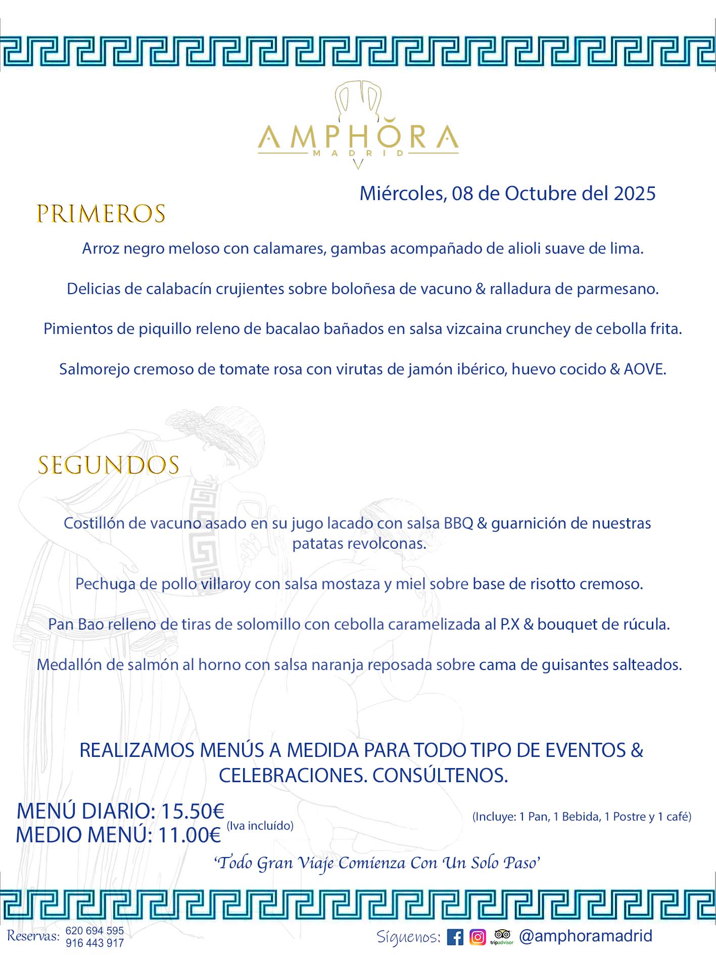 MENÚS DEL DÍA ALCORCÓN MENÚ DEL MIÉRCOLES 8 DE OCTUBRE DE DE 2025 MENÚS DIARIOS MEJORES MENÚS RESTAURANTES ALCORCÓN RESTAURANTE AMPHORA TERRAZA EN ALCORCÓN (DISPONEMOS DE UNA GRAN TERRAZA) Av. Leganés, 54 28923 · Alcorcón · Madrid · España. 91 644 39 17 620 694 595 También realizamos menús especiales a medida personalizados a grupos para todo tipo de eventos, como celebraciones, comidas o cenas de empresas, bautizos, bodas, cumpleaños, cenas o comidas de navidad 2023 2024, etc. Consúltenos o visite nuestras excelentes y amplias instalaciones y les prepararemos el menú más ajustado a sus necesidades y presupuesto. #RestaurantesEventos #RestaurantesMenúsCelebraciones #RestaurantesSalonesBodasBautizosComuniones #MenúsEspecialesparaEventosAlcorcón #MenúsCelebracionesAlcorcón #RestaurantesSalonesMenúsEspecialesGrupos #RestaurantesMenúsCumpleaños #ComidasCenasEmpresasAlcorcón #MenúsparaCenasComidasEventosEmpresasMadrid #MejoresTerrazasMadrid #MejorTerrazaAlcorcónMadrid #PresupuestosMenúsBodasComunionesBautizosAlcorcón #RestaurantesSecretosconEncantoMadrid #RestaurantesMenúsCenasComidasGruposEmpresasNavidadesAlcorcon #SalonesComidasCenasEmpresasAlcorcón #MenúsEventos #MenúsBodas #MenúsComuniones #MenúsCumpleaños #MenúsBautizos #MenúsEventosAlcorcón #MenúsBodasAlcorcón #MenúsComunionesAlcorcón #MenúsCumpleañosAlcorcón #MenúsBautizosAlcorcón #MenúsNavidadAlcorcón #MenúsComidasNavidad #MenúsCenasNavidad #SalonesEventosAlcorcón RESTAURANTES ALCORCÓN CELEBRACIONES EVENTOS CUMPLEAÑOS BODAS COMUNIONES BAUTIZOS, MENÚS ESPECIALES A MEDIDA PARA REUNIONES FAMILIARES EVENTOS CELEBRACIONES BODAS COMUNIONES BAUTIZOS EN ALCORCÓN, RESTAURANTES SALONES GRUPOS COMIDAS CENAS EN ALCORCÓN, RESTAURANTES COMIDAS CENAS EMPRESA ALCORCÓN MADRID, MEJORES TERRAZAS ALCORCÓN, MEJOR TERRAZA ALCORCÓN, RESTAURANTES SECRETOS CON ENCANTO EN MADRID, RESTAURANTES MENUS GRUPOS ESPECIALES COMIDAS CENAS EMPRESAS NAVIDADES ALCORCÓN, CONSÚLTE NUESTROS MENÚS A MEDIDA PARA EVENTOS - REALIZAMOS MENÚS A MEDIDA PARA BODAS, COMUNIONES, BAUTIZOS, CUMPLEAÑOS, CENAS COMIDAS DE EMPRESAS, ETC - NUESTRO RESTAURANTE DIPONE DE UNA EXTRAORDINARIA TERRAZA PARA TODO TIPO DE EVENTOS - NUESTROS SALONES INTERIORES SE ADAPTAN A TODO DE EVENTOS, YA SEAN PARTICULARES COMO DE EMPRESAS - RESTAURANTE PREPARADO PARA TODO TIPO DE EVENTOS DE CLIENTES DE LA ZONA SUR SUROESTE DE MADRID COMO ALCORCÓN MÓSTOLES FUENLABRADA VILLAVICIOSA DE ODÓN POZUELO DE ALARCÓN GETAFE LAS ROZAS MAJADAHONDA - UNO DE LOS MEJORES RESTAURANTES DE MADRID PARA COMER O CENAR A LA CARTA O CON NUESTROS MENÚS - CELEBRE CON NOSOTROS SUS REUNIONES FAMILIARES CUMPLEAÑOS BAUTIZOS COMUNIONES BODAS PRESENTACIONES ETC. PUES SERÁN UN ÉXITO - MEJORES RESTAURANTES SALONES CELEBRACIONES EN ALCORCÓN -RESTAURANTES MENUS GRUPOS COMIDAS CENAS REUNIONES EMPRESAS NAVIDADES 2024 ALCORCÓN ZONA SUR MADRID.MENÚS DEL DÍA ALCORCÓN DIARIOS MEJORES MENÚS RESTAURANTES ALCORCÓN RESTAURANTE AMPHORA TERRAZA EN ALCORCÓN (DISPONEMOS DE UNA GRAN TERRAZA)