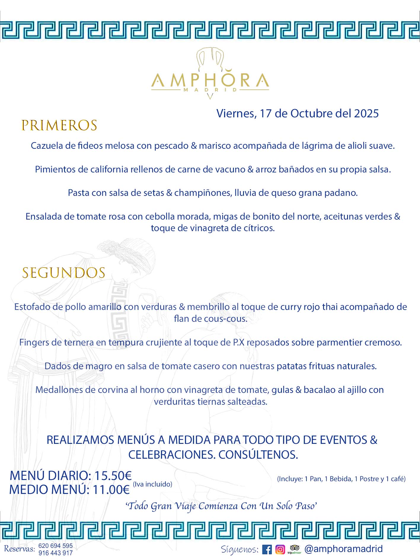 MENÚS DEL DÍA ALCORCÓN MENÚ DEL VIERNES 17 DE OCTUBRE DE DE 2025 MENÚS DIARIOS MEJORES MENÚS RESTAURANTES ALCORCÓN RESTAURANTE AMPHORA TERRAZA EN ALCORCÓN (DISPONEMOS DE UNA GRAN TERRAZA) Av. Leganés, 54 28923 · Alcorcón · Madrid · España. 91 644 39 17 620 694 595 También realizamos menús especiales a medida personalizados a grupos para todo tipo de eventos, como celebraciones, comidas o cenas de empresas, bautizos, bodas, cumpleaños, cenas o comidas de navidad 2023 2024, etc. Consúltenos o visite nuestras excelentes y amplias instalaciones y les prepararemos el menú más ajustado a sus necesidades y presupuesto. #RestaurantesEventos #RestaurantesMenúsCelebraciones #RestaurantesSalonesBodasBautizosComuniones #MenúsEspecialesparaEventosAlcorcón #MenúsCelebracionesAlcorcón #RestaurantesSalonesMenúsEspecialesGrupos #RestaurantesMenúsCumpleaños #ComidasCenasEmpresasAlcorcón #MenúsparaCenasComidasEventosEmpresasMadrid #MejoresTerrazasMadrid #MejorTerrazaAlcorcónMadrid #PresupuestosMenúsBodasComunionesBautizosAlcorcón #RestaurantesSecretosconEncantoMadrid #RestaurantesMenúsCenasComidasGruposEmpresasNavidadesAlcorcon #SalonesComidasCenasEmpresasAlcorcón #MenúsEventos #MenúsBodas #MenúsComuniones #MenúsCumpleaños #MenúsBautizos #MenúsEventosAlcorcón #MenúsBodasAlcorcón #MenúsComunionesAlcorcón #MenúsCumpleañosAlcorcón #MenúsBautizosAlcorcón #MenúsNavidadAlcorcón #MenúsComidasNavidad #MenúsCenasNavidad #SalonesEventosAlcorcón RESTAURANTES ALCORCÓN CELEBRACIONES EVENTOS CUMPLEAÑOS BODAS COMUNIONES BAUTIZOS, MENÚS ESPECIALES A MEDIDA PARA REUNIONES FAMILIARES EVENTOS CELEBRACIONES BODAS COMUNIONES BAUTIZOS EN ALCORCÓN, RESTAURANTES SALONES GRUPOS COMIDAS CENAS EN ALCORCÓN, RESTAURANTES COMIDAS CENAS EMPRESA ALCORCÓN MADRID, MEJORES TERRAZAS ALCORCÓN, MEJOR TERRAZA ALCORCÓN, RESTAURANTES SECRETOS CON ENCANTO EN MADRID, RESTAURANTES MENUS GRUPOS ESPECIALES COMIDAS CENAS EMPRESAS NAVIDADES ALCORCÓN, CONSÚLTE NUESTROS MENÚS A MEDIDA PARA EVENTOS - REALIZAMOS MENÚS A MEDIDA PARA BODAS, COMUNIONES, BAUTIZOS, CUMPLEAÑOS, CENAS COMIDAS DE EMPRESAS, ETC - NUESTRO RESTAURANTE DIPONE DE UNA EXTRAORDINARIA TERRAZA PARA TODO TIPO DE EVENTOS - NUESTROS SALONES INTERIORES SE ADAPTAN A TODO DE EVENTOS, YA SEAN PARTICULARES COMO DE EMPRESAS - RESTAURANTE PREPARADO PARA TODO TIPO DE EVENTOS DE CLIENTES DE LA ZONA SUR SUROESTE DE MADRID COMO ALCORCÓN MÓSTOLES FUENLABRADA VILLAVICIOSA DE ODÓN POZUELO DE ALARCÓN GETAFE LAS ROZAS MAJADAHONDA - UNO DE LOS MEJORES RESTAURANTES DE MADRID PARA COMER O CENAR A LA CARTA O CON NUESTROS MENÚS - CELEBRE CON NOSOTROS SUS REUNIONES FAMILIARES CUMPLEAÑOS BAUTIZOS COMUNIONES BODAS PRESENTACIONES ETC. PUES SERÁN UN ÉXITO - MEJORES RESTAURANTES SALONES CELEBRACIONES EN ALCORCÓN -RESTAURANTES MENUS GRUPOS COMIDAS CENAS REUNIONES EMPRESAS NAVIDADES 2024 ALCORCÓN ZONA SUR MADRID.MENÚS DEL DÍA ALCORCÓN DIARIOS MEJORES MENÚS RESTAURANTES ALCORCÓN RESTAURANTE AMPHORA TERRAZA EN ALCORCÓN (DISPONEMOS DE UNA GRAN TERRAZA)