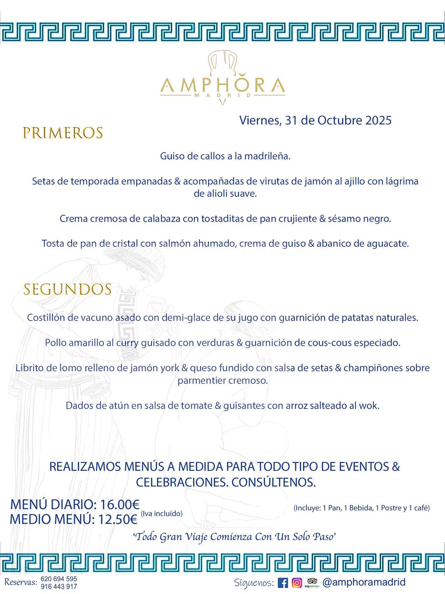 MENÚS DEL DÍA ALCORCÓN MENÚ DEL VIERNES 31 DE OCTUBRE DE DE 2025 MENÚS DIARIOS MEJORES MENÚS RESTAURANTES ALCORCÓN RESTAURANTE AMPHORA TERRAZA EN ALCORCÓN (DISPONEMOS DE UNA GRAN TERRAZA) Av. Leganés, 54 28923 · Alcorcón · Madrid · España. 91 644 39 17 620 694 595 También realizamos menús especiales a medida personalizados a grupos para todo tipo de eventos, como celebraciones, comidas o cenas de empresas, bautizos, bodas, cumpleaños, cenas o comidas de navidad 2023 2024, etc. Consúltenos o visite nuestras excelentes y amplias instalaciones y les prepararemos el menú más ajustado a sus necesidades y presupuesto. #RestaurantesEventos #RestaurantesMenúsCelebraciones #RestaurantesSalonesBodasBautizosComuniones #MenúsEspecialesparaEventosAlcorcón #MenúsCelebracionesAlcorcón #RestaurantesSalonesMenúsEspecialesGrupos #RestaurantesMenúsCumpleaños #ComidasCenasEmpresasAlcorcón #MenúsparaCenasComidasEventosEmpresasMadrid #MejoresTerrazasMadrid #MejorTerrazaAlcorcónMadrid #PresupuestosMenúsBodasComunionesBautizosAlcorcón #RestaurantesSecretosconEncantoMadrid #RestaurantesMenúsCenasComidasGruposEmpresasNavidadesAlcorcon #SalonesComidasCenasEmpresasAlcorcón #MenúsEventos #MenúsBodas #MenúsComuniones #MenúsCumpleaños #MenúsBautizos #MenúsEventosAlcorcón #MenúsBodasAlcorcón #MenúsComunionesAlcorcón #MenúsCumpleañosAlcorcón #MenúsBautizosAlcorcón #MenúsNavidadAlcorcón #MenúsComidasNavidad #MenúsCenasNavidad #SalonesEventosAlcorcón RESTAURANTES ALCORCÓN CELEBRACIONES EVENTOS CUMPLEAÑOS BODAS COMUNIONES BAUTIZOS, MENÚS ESPECIALES A MEDIDA PARA REUNIONES FAMILIARES EVENTOS CELEBRACIONES BODAS COMUNIONES BAUTIZOS EN ALCORCÓN, RESTAURANTES SALONES GRUPOS COMIDAS CENAS EN ALCORCÓN, RESTAURANTES COMIDAS CENAS EMPRESA ALCORCÓN MADRID, MEJORES TERRAZAS ALCORCÓN, MEJOR TERRAZA ALCORCÓN, RESTAURANTES SECRETOS CON ENCANTO EN MADRID, RESTAURANTES MENUS GRUPOS ESPECIALES COMIDAS CENAS EMPRESAS NAVIDADES ALCORCÓN, CONSÚLTE NUESTROS MENÚS A MEDIDA PARA EVENTOS - REALIZAMOS MENÚS A MEDIDA PARA BODAS, COMUNIONES, BAUTIZOS, CUMPLEAÑOS, CENAS COMIDAS DE EMPRESAS, ETC - NUESTRO RESTAURANTE DIPONE DE UNA EXTRAORDINARIA TERRAZA PARA TODO TIPO DE EVENTOS - NUESTROS SALONES INTERIORES SE ADAPTAN A TODO DE EVENTOS, YA SEAN PARTICULARES COMO DE EMPRESAS - RESTAURANTE PREPARADO PARA TODO TIPO DE EVENTOS DE CLIENTES DE LA ZONA SUR SUROESTE DE MADRID COMO ALCORCÓN MÓSTOLES FUENLABRADA VILLAVICIOSA DE ODÓN POZUELO DE ALARCÓN GETAFE LAS ROZAS MAJADAHONDA - UNO DE LOS MEJORES RESTAURANTES DE MADRID PARA COMER O CENAR A LA CARTA O CON NUESTROS MENÚS - CELEBRE CON NOSOTROS SUS REUNIONES FAMILIARES CUMPLEAÑOS BAUTIZOS COMUNIONES BODAS PRESENTACIONES ETC. PUES SERÁN UN ÉXITO - MEJORES RESTAURANTES SALONES CELEBRACIONES EN ALCORCÓN -RESTAURANTES MENUS GRUPOS COMIDAS CENAS REUNIONES EMPRESAS NAVIDADES 2024 ALCORCÓN ZONA SUR MADRID.MENÚS DEL DÍA ALCORCÓN DIARIOS MEJORES MENÚS RESTAURANTES ALCORCÓN RESTAURANTE AMPHORA TERRAZA EN ALCORCÓN (DISPONEMOS DE UNA GRAN TERRAZA)