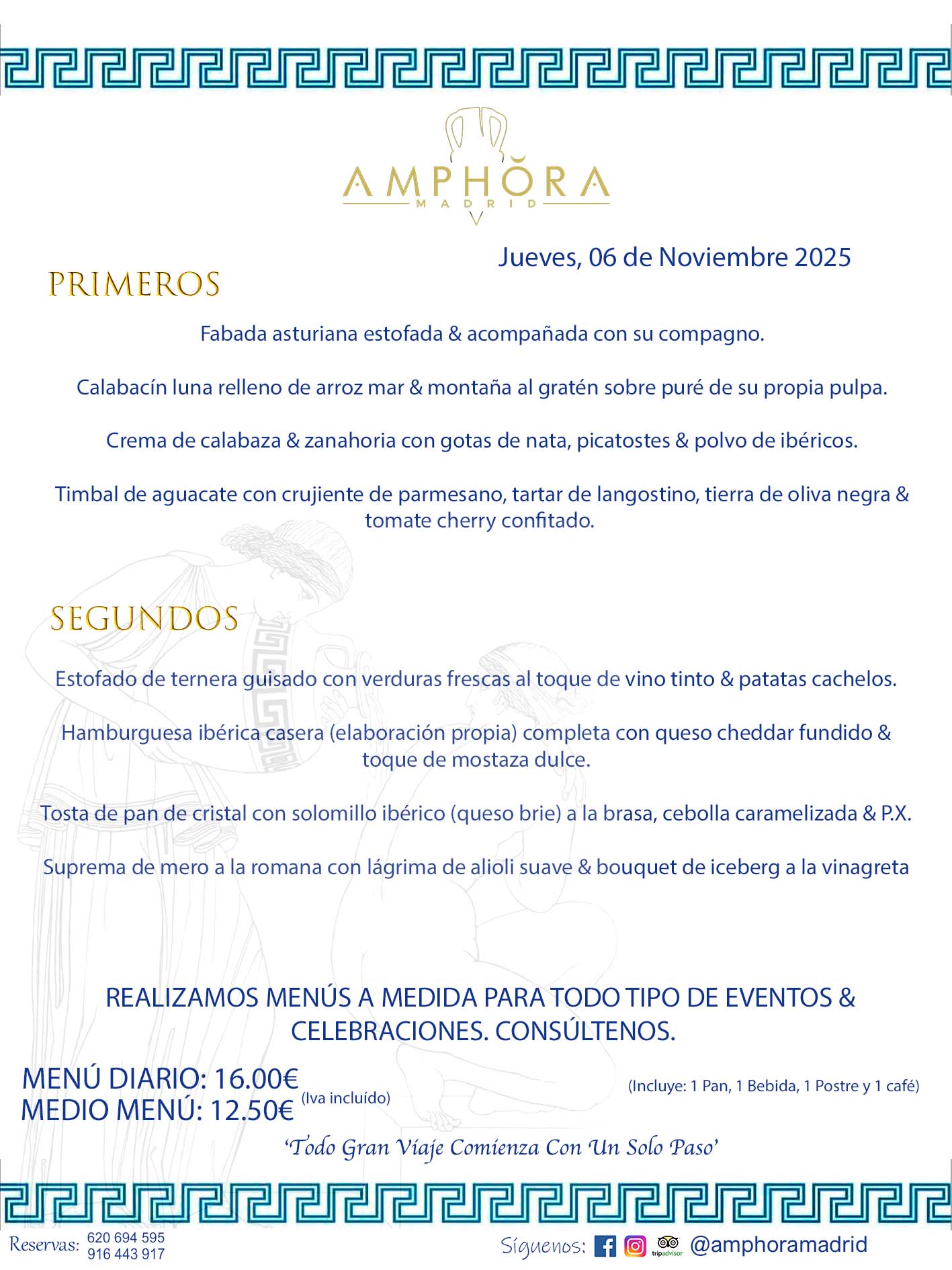 MENÚS DEL DÍA ALCORCÓN MENÚ DEL JUEVES 6 DE NOVIEMBRE DE DE 2025 MENÚS DIARIOS MEJORES MENÚS RESTAURANTES ALCORCÓN RESTAURANTE AMPHORA TERRAZA EN ALCORCÓN (DISPONEMOS DE UNA GRAN TERRAZA) Av. Leganés, 54 28923 · Alcorcón · Madrid · España. 91 644 39 17 620 694 595 También realizamos menús especiales a medida personalizados a grupos para todo tipo de eventos, como celebraciones, comidas o cenas de empresas, bautizos, bodas, cumpleaños, cenas o comidas de navidad 2023 2024, etc. Consúltenos o visite nuestras excelentes y amplias instalaciones y les prepararemos el menú más ajustado a sus necesidades y presupuesto. #RestaurantesEventos #RestaurantesMenúsCelebraciones #RestaurantesSalonesBodasBautizosComuniones #MenúsEspecialesparaEventosAlcorcón #MenúsCelebracionesAlcorcón #RestaurantesSalonesMenúsEspecialesGrupos #RestaurantesMenúsCumpleaños #ComidasCenasEmpresasAlcorcón #MenúsparaCenasComidasEventosEmpresasMadrid #MejoresTerrazasMadrid #MejorTerrazaAlcorcónMadrid #PresupuestosMenúsBodasComunionesBautizosAlcorcón #RestaurantesSecretosconEncantoMadrid #RestaurantesMenúsCenasComidasGruposEmpresasNavidadesAlcorcon #SalonesComidasCenasEmpresasAlcorcón #MenúsEventos #MenúsBodas #MenúsComuniones #MenúsCumpleaños #MenúsBautizos #MenúsEventosAlcorcón #MenúsBodasAlcorcón #MenúsComunionesAlcorcón #MenúsCumpleañosAlcorcón #MenúsBautizosAlcorcón #MenúsNavidadAlcorcón #MenúsComidasNavidad #MenúsCenasNavidad #SalonesEventosAlcorcón RESTAURANTES ALCORCÓN CELEBRACIONES EVENTOS CUMPLEAÑOS BODAS COMUNIONES BAUTIZOS, MENÚS ESPECIALES A MEDIDA PARA REUNIONES FAMILIARES EVENTOS CELEBRACIONES BODAS COMUNIONES BAUTIZOS EN ALCORCÓN, RESTAURANTES SALONES GRUPOS COMIDAS CENAS EN ALCORCÓN, RESTAURANTES COMIDAS CENAS EMPRESA ALCORCÓN MADRID, MEJORES TERRAZAS ALCORCÓN, MEJOR TERRAZA ALCORCÓN, RESTAURANTES SECRETOS CON ENCANTO EN MADRID, RESTAURANTES MENUS GRUPOS ESPECIALES COMIDAS CENAS EMPRESAS NAVIDADES ALCORCÓN, CONSÚLTE NUESTROS MENÚS A MEDIDA PARA EVENTOS - REALIZAMOS MENÚS A MEDIDA PARA BODAS, COMUNIONES, BAUTIZOS, CUMPLEAÑOS, CENAS COMIDAS DE EMPRESAS, ETC - NUESTRO RESTAURANTE DIPONE DE UNA EXTRAORDINARIA TERRAZA PARA TODO TIPO DE EVENTOS - NUESTROS SALONES INTERIORES SE ADAPTAN A TODO DE EVENTOS, YA SEAN PARTICULARES COMO DE EMPRESAS - RESTAURANTE PREPARADO PARA TODO TIPO DE EVENTOS DE CLIENTES DE LA ZONA SUR SUROESTE DE MADRID COMO ALCORCÓN MÓSTOLES FUENLABRADA VILLAVICIOSA DE ODÓN POZUELO DE ALARCÓN GETAFE LAS ROZAS MAJADAHONDA - UNO DE LOS MEJORES RESTAURANTES DE MADRID PARA COMER O CENAR A LA CARTA O CON NUESTROS MENÚS - CELEBRE CON NOSOTROS SUS REUNIONES FAMILIARES CUMPLEAÑOS BAUTIZOS COMUNIONES BODAS PRESENTACIONES ETC. PUES SERÁN UN ÉXITO - MEJORES RESTAURANTES SALONES CELEBRACIONES EN ALCORCÓN -RESTAURANTES MENUS GRUPOS COMIDAS CENAS REUNIONES EMPRESAS NAVIDADES 2024 ALCORCÓN ZONA SUR MADRID.MENÚS DEL DÍA ALCORCÓN DIARIOS MEJORES MENÚS RESTAURANTES ALCORCÓN RESTAURANTE AMPHORA TERRAZA EN ALCORCÓN (DISPONEMOS DE UNA GRAN TERRAZA)