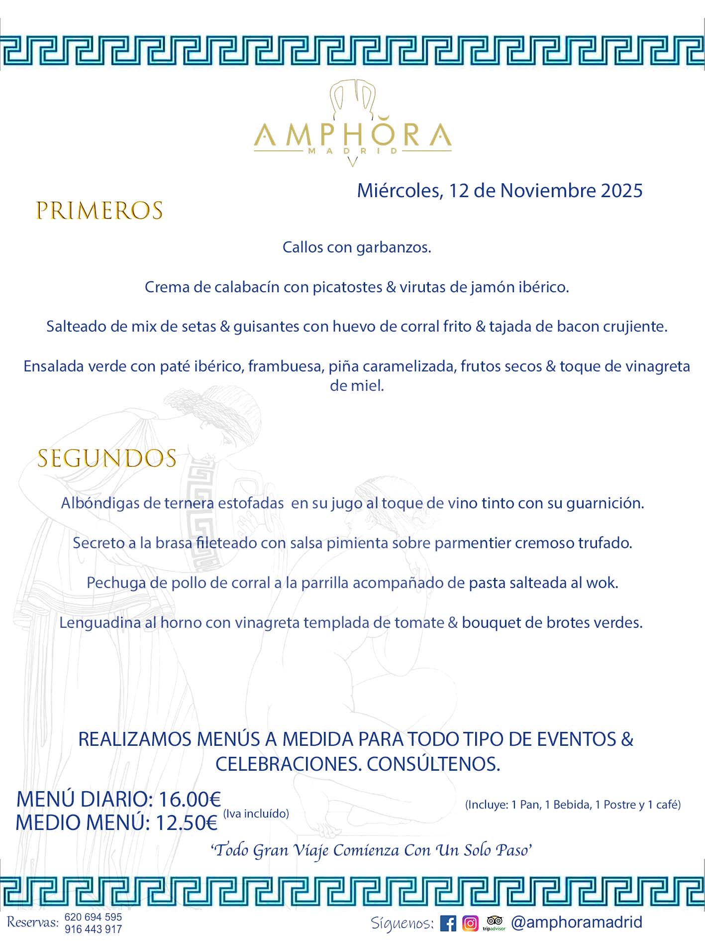 MENÚS DEL DÍA ALCORCÓN MENÚ DEL MIÉRCOLES 12 DE NOVIEMBRE DE DE 2025 MENÚS DIARIOS MEJORES MENÚS RESTAURANTES ALCORCÓN RESTAURANTE AMPHORA TERRAZA EN ALCORCÓN (DISPONEMOS DE UNA GRAN TERRAZA) Av. Leganés, 54 28923 · Alcorcón · Madrid · España. 91 644 39 17 620 694 595 También realizamos menús especiales a medida personalizados a grupos para todo tipo de eventos, como celebraciones, comidas o cenas de empresas, bautizos, bodas, cumpleaños, cenas o comidas de navidad 2023 2024, etc. Consúltenos o visite nuestras excelentes y amplias instalaciones y les prepararemos el menú más ajustado a sus necesidades y presupuesto. #RestaurantesEventos #RestaurantesMenúsCelebraciones #RestaurantesSalonesBodasBautizosComuniones #MenúsEspecialesparaEventosAlcorcón #MenúsCelebracionesAlcorcón #RestaurantesSalonesMenúsEspecialesGrupos #RestaurantesMenúsCumpleaños #ComidasCenasEmpresasAlcorcón #MenúsparaCenasComidasEventosEmpresasMadrid #MejoresTerrazasMadrid #MejorTerrazaAlcorcónMadrid #PresupuestosMenúsBodasComunionesBautizosAlcorcón #RestaurantesSecretosconEncantoMadrid #RestaurantesMenúsCenasComidasGruposEmpresasNavidadesAlcorcon #SalonesComidasCenasEmpresasAlcorcón #MenúsEventos #MenúsBodas #MenúsComuniones #MenúsCumpleaños #MenúsBautizos #MenúsEventosAlcorcón #MenúsBodasAlcorcón #MenúsComunionesAlcorcón #MenúsCumpleañosAlcorcón #MenúsBautizosAlcorcón #MenúsNavidadAlcorcón #MenúsComidasNavidad #MenúsCenasNavidad #SalonesEventosAlcorcón RESTAURANTES ALCORCÓN CELEBRACIONES EVENTOS CUMPLEAÑOS BODAS COMUNIONES BAUTIZOS, MENÚS ESPECIALES A MEDIDA PARA REUNIONES FAMILIARES EVENTOS CELEBRACIONES BODAS COMUNIONES BAUTIZOS EN ALCORCÓN, RESTAURANTES SALONES GRUPOS COMIDAS CENAS EN ALCORCÓN, RESTAURANTES COMIDAS CENAS EMPRESA ALCORCÓN MADRID, MEJORES TERRAZAS ALCORCÓN, MEJOR TERRAZA ALCORCÓN, RESTAURANTES SECRETOS CON ENCANTO EN MADRID, RESTAURANTES MENUS GRUPOS ESPECIALES COMIDAS CENAS EMPRESAS NAVIDADES ALCORCÓN, CONSÚLTE NUESTROS MENÚS A MEDIDA PARA EVENTOS - REALIZAMOS MENÚS A MEDIDA PARA BODAS, COMUNIONES, BAUTIZOS, CUMPLEAÑOS, CENAS COMIDAS DE EMPRESAS, ETC - NUESTRO RESTAURANTE DIPONE DE UNA EXTRAORDINARIA TERRAZA PARA TODO TIPO DE EVENTOS - NUESTROS SALONES INTERIORES SE ADAPTAN A TODO DE EVENTOS, YA SEAN PARTICULARES COMO DE EMPRESAS - RESTAURANTE PREPARADO PARA TODO TIPO DE EVENTOS DE CLIENTES DE LA ZONA SUR SUROESTE DE MADRID COMO ALCORCÓN MÓSTOLES FUENLABRADA VILLAVICIOSA DE ODÓN POZUELO DE ALARCÓN GETAFE LAS ROZAS MAJADAHONDA - UNO DE LOS MEJORES RESTAURANTES DE MADRID PARA COMER O CENAR A LA CARTA O CON NUESTROS MENÚS - CELEBRE CON NOSOTROS SUS REUNIONES FAMILIARES CUMPLEAÑOS BAUTIZOS COMUNIONES BODAS PRESENTACIONES ETC. PUES SERÁN UN ÉXITO - MEJORES RESTAURANTES SALONES CELEBRACIONES EN ALCORCÓN -RESTAURANTES MENUS GRUPOS COMIDAS CENAS REUNIONES EMPRESAS NAVIDADES 2024 ALCORCÓN ZONA SUR MADRID.MENÚS DEL DÍA ALCORCÓN DIARIOS MEJORES MENÚS RESTAURANTES ALCORCÓN RESTAURANTE AMPHORA TERRAZA EN ALCORCÓN (DISPONEMOS DE UNA GRAN TERRAZA)