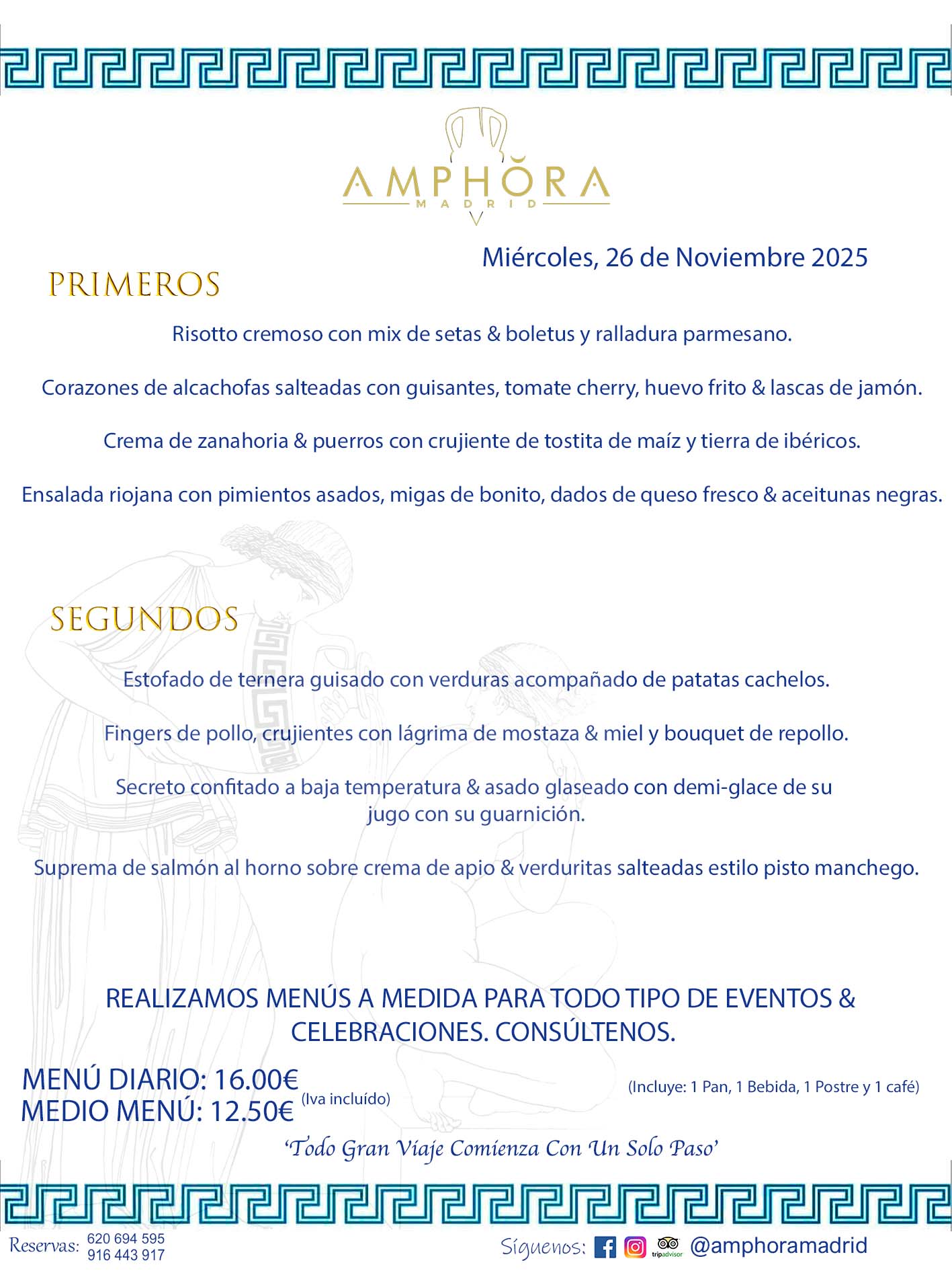 MENÚS DEL DÍA ALCORCÓN MENÚ DEL MIÉRCOLES 26 DE NOVIEMBRE DE DE 2025 MENÚS DIARIOS MEJORES MENÚS RESTAURANTES ALCORCÓN RESTAURANTE AMPHORA TERRAZA EN ALCORCÓN (DISPONEMOS DE UNA GRAN TERRAZA) Av. Leganés, 54 28923 · Alcorcón · Madrid · España. 91 644 39 17 620 694 595 También realizamos menús especiales a medida personalizados a grupos para todo tipo de eventos, como celebraciones, comidas o cenas de empresas, bautizos, bodas, cumpleaños, cenas o comidas de navidad 2023 2024, etc. Consúltenos o visite nuestras excelentes y amplias instalaciones y les prepararemos el menú más ajustado a sus necesidades y presupuesto. #RestaurantesEventos #RestaurantesMenúsCelebraciones #RestaurantesSalonesBodasBautizosComuniones #MenúsEspecialesparaEventosAlcorcón #MenúsCelebracionesAlcorcón #RestaurantesSalonesMenúsEspecialesGrupos #RestaurantesMenúsCumpleaños #ComidasCenasEmpresasAlcorcón #MenúsparaCenasComidasEventosEmpresasMadrid #MejoresTerrazasMadrid #MejorTerrazaAlcorcónMadrid #PresupuestosMenúsBodasComunionesBautizosAlcorcón #RestaurantesSecretosconEncantoMadrid #RestaurantesMenúsCenasComidasGruposEmpresasNavidadesAlcorcon #SalonesComidasCenasEmpresasAlcorcón #MenúsEventos #MenúsBodas #MenúsComuniones #MenúsCumpleaños #MenúsBautizos #MenúsEventosAlcorcón #MenúsBodasAlcorcón #MenúsComunionesAlcorcón #MenúsCumpleañosAlcorcón #MenúsBautizosAlcorcón #MenúsNavidadAlcorcón #MenúsComidasNavidad #MenúsCenasNavidad #SalonesEventosAlcorcón RESTAURANTES ALCORCÓN CELEBRACIONES EVENTOS CUMPLEAÑOS BODAS COMUNIONES BAUTIZOS, MENÚS ESPECIALES A MEDIDA PARA REUNIONES FAMILIARES EVENTOS CELEBRACIONES BODAS COMUNIONES BAUTIZOS EN ALCORCÓN, RESTAURANTES SALONES GRUPOS COMIDAS CENAS EN ALCORCÓN, RESTAURANTES COMIDAS CENAS EMPRESA ALCORCÓN MADRID, MEJORES TERRAZAS ALCORCÓN, MEJOR TERRAZA ALCORCÓN, RESTAURANTES SECRETOS CON ENCANTO EN MADRID, RESTAURANTES MENUS GRUPOS ESPECIALES COMIDAS CENAS EMPRESAS NAVIDADES ALCORCÓN, CONSÚLTE NUESTROS MENÚS A MEDIDA PARA EVENTOS - REALIZAMOS MENÚS A MEDIDA PARA BODAS, COMUNIONES, BAUTIZOS, CUMPLEAÑOS, CENAS COMIDAS DE EMPRESAS, ETC - NUESTRO RESTAURANTE DIPONE DE UNA EXTRAORDINARIA TERRAZA PARA TODO TIPO DE EVENTOS - NUESTROS SALONES INTERIORES SE ADAPTAN A TODO DE EVENTOS, YA SEAN PARTICULARES COMO DE EMPRESAS - RESTAURANTE PREPARADO PARA TODO TIPO DE EVENTOS DE CLIENTES DE LA ZONA SUR SUROESTE DE MADRID COMO ALCORCÓN MÓSTOLES FUENLABRADA VILLAVICIOSA DE ODÓN POZUELO DE ALARCÓN GETAFE LAS ROZAS MAJADAHONDA - UNO DE LOS MEJORES RESTAURANTES DE MADRID PARA COMER O CENAR A LA CARTA O CON NUESTROS MENÚS - CELEBRE CON NOSOTROS SUS REUNIONES FAMILIARES CUMPLEAÑOS BAUTIZOS COMUNIONES BODAS PRESENTACIONES ETC. PUES SERÁN UN ÉXITO - MEJORES RESTAURANTES SALONES CELEBRACIONES EN ALCORCÓN -RESTAURANTES MENUS GRUPOS COMIDAS CENAS REUNIONES EMPRESAS NAVIDADES 2024 ALCORCÓN ZONA SUR MADRID.MENÚS DEL DÍA ALCORCÓN DIARIOS MEJORES MENÚS RESTAURANTES ALCORCÓN RESTAURANTE AMPHORA TERRAZA EN ALCORCÓN (DISPONEMOS DE UNA GRAN TERRAZA)