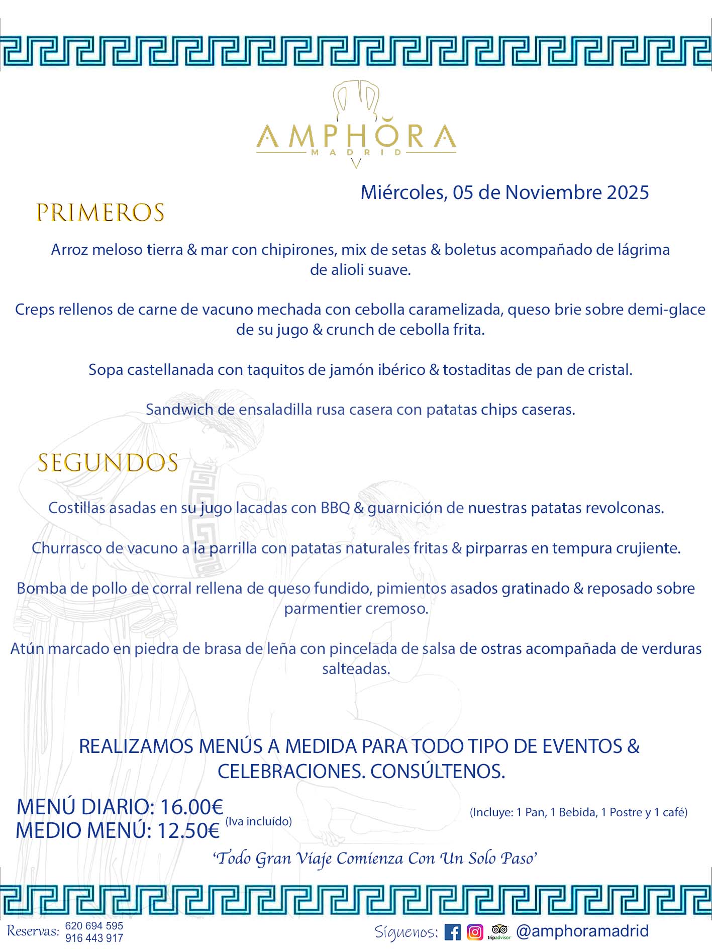 MENÚS DEL DÍA ALCORCÓN MENÚ DEL MIÉRCOLES 5 DE NOVIEMBRE DE DE 2025 MENÚS DIARIOS MEJORES MENÚS RESTAURANTES ALCORCÓN RESTAURANTE AMPHORA TERRAZA EN ALCORCÓN (DISPONEMOS DE UNA GRAN TERRAZA) Av. Leganés, 54 28923 · Alcorcón · Madrid · España. 91 644 39 17 620 694 595 También realizamos menús especiales a medida personalizados a grupos para todo tipo de eventos, como celebraciones, comidas o cenas de empresas, bautizos, bodas, cumpleaños, cenas o comidas de navidad 2023 2024, etc. Consúltenos o visite nuestras excelentes y amplias instalaciones y les prepararemos el menú más ajustado a sus necesidades y presupuesto. #RestaurantesEventos #RestaurantesMenúsCelebraciones #RestaurantesSalonesBodasBautizosComuniones #MenúsEspecialesparaEventosAlcorcón #MenúsCelebracionesAlcorcón #RestaurantesSalonesMenúsEspecialesGrupos #RestaurantesMenúsCumpleaños #ComidasCenasEmpresasAlcorcón #MenúsparaCenasComidasEventosEmpresasMadrid #MejoresTerrazasMadrid #MejorTerrazaAlcorcónMadrid #PresupuestosMenúsBodasComunionesBautizosAlcorcón #RestaurantesSecretosconEncantoMadrid #RestaurantesMenúsCenasComidasGruposEmpresasNavidadesAlcorcon #SalonesComidasCenasEmpresasAlcorcón #MenúsEventos #MenúsBodas #MenúsComuniones #MenúsCumpleaños #MenúsBautizos #MenúsEventosAlcorcón #MenúsBodasAlcorcón #MenúsComunionesAlcorcón #MenúsCumpleañosAlcorcón #MenúsBautizosAlcorcón #MenúsNavidadAlcorcón #MenúsComidasNavidad #MenúsCenasNavidad #SalonesEventosAlcorcón RESTAURANTES ALCORCÓN CELEBRACIONES EVENTOS CUMPLEAÑOS BODAS COMUNIONES BAUTIZOS, MENÚS ESPECIALES A MEDIDA PARA REUNIONES FAMILIARES EVENTOS CELEBRACIONES BODAS COMUNIONES BAUTIZOS EN ALCORCÓN, RESTAURANTES SALONES GRUPOS COMIDAS CENAS EN ALCORCÓN, RESTAURANTES COMIDAS CENAS EMPRESA ALCORCÓN MADRID, MEJORES TERRAZAS ALCORCÓN, MEJOR TERRAZA ALCORCÓN, RESTAURANTES SECRETOS CON ENCANTO EN MADRID, RESTAURANTES MENUS GRUPOS ESPECIALES COMIDAS CENAS EMPRESAS NAVIDADES ALCORCÓN, CONSÚLTE NUESTROS MENÚS A MEDIDA PARA EVENTOS - REALIZAMOS MENÚS A MEDIDA PARA BODAS, COMUNIONES, BAUTIZOS, CUMPLEAÑOS, CENAS COMIDAS DE EMPRESAS, ETC - NUESTRO RESTAURANTE DIPONE DE UNA EXTRAORDINARIA TERRAZA PARA TODO TIPO DE EVENTOS - NUESTROS SALONES INTERIORES SE ADAPTAN A TODO DE EVENTOS, YA SEAN PARTICULARES COMO DE EMPRESAS - RESTAURANTE PREPARADO PARA TODO TIPO DE EVENTOS DE CLIENTES DE LA ZONA SUR SUROESTE DE MADRID COMO ALCORCÓN MÓSTOLES FUENLABRADA VILLAVICIOSA DE ODÓN POZUELO DE ALARCÓN GETAFE LAS ROZAS MAJADAHONDA - UNO DE LOS MEJORES RESTAURANTES DE MADRID PARA COMER O CENAR A LA CARTA O CON NUESTROS MENÚS - CELEBRE CON NOSOTROS SUS REUNIONES FAMILIARES CUMPLEAÑOS BAUTIZOS COMUNIONES BODAS PRESENTACIONES ETC. PUES SERÁN UN ÉXITO - MEJORES RESTAURANTES SALONES CELEBRACIONES EN ALCORCÓN -RESTAURANTES MENUS GRUPOS COMIDAS CENAS REUNIONES EMPRESAS NAVIDADES 2024 ALCORCÓN ZONA SUR MADRID.MENÚS DEL DÍA ALCORCÓN DIARIOS MEJORES MENÚS RESTAURANTES ALCORCÓN RESTAURANTE AMPHORA TERRAZA EN ALCORCÓN (DISPONEMOS DE UNA GRAN TERRAZA)