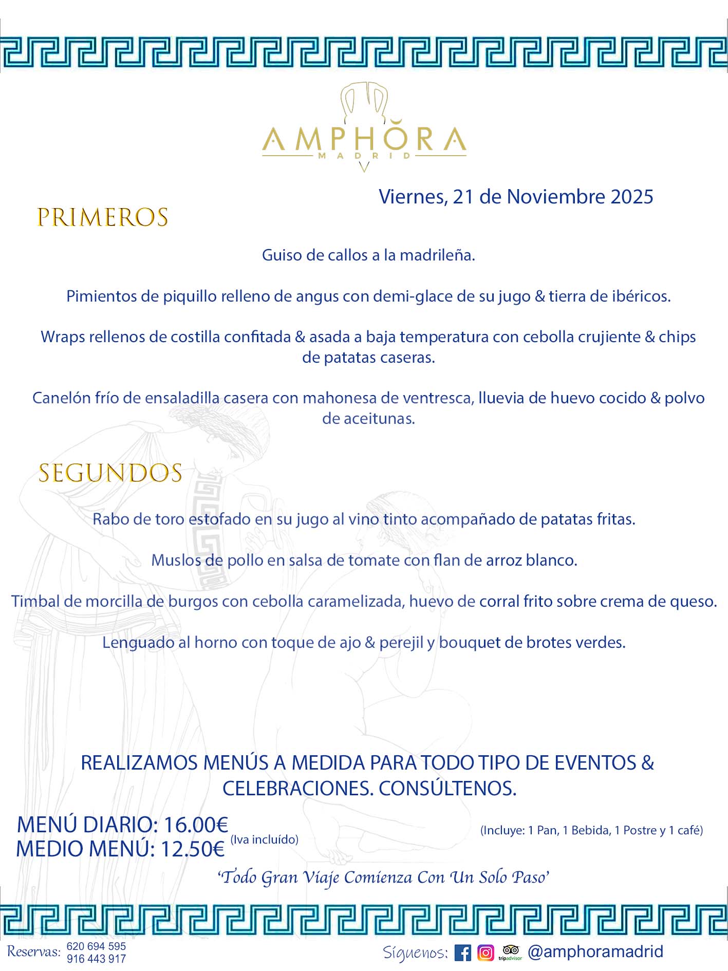 MENÚS DEL DÍA ALCORCÓN MENÚ DEL VIERNES 21 DE NOVIEMBRE DE DE 2025 MENÚS DIARIOS MEJORES MENÚS RESTAURANTES ALCORCÓN RESTAURANTE AMPHORA TERRAZA EN ALCORCÓN (DISPONEMOS DE UNA GRAN TERRAZA) Av. Leganés, 54 28923 · Alcorcón · Madrid · España. 91 644 39 17 620 694 595 También realizamos menús especiales a medida personalizados a grupos para todo tipo de eventos, como celebraciones, comidas o cenas de empresas, bautizos, bodas, cumpleaños, cenas o comidas de navidad 2023 2024, etc. Consúltenos o visite nuestras excelentes y amplias instalaciones y les prepararemos el menú más ajustado a sus necesidades y presupuesto. #RestaurantesEventos #RestaurantesMenúsCelebraciones #RestaurantesSalonesBodasBautizosComuniones #MenúsEspecialesparaEventosAlcorcón #MenúsCelebracionesAlcorcón #RestaurantesSalonesMenúsEspecialesGrupos #RestaurantesMenúsCumpleaños #ComidasCenasEmpresasAlcorcón #MenúsparaCenasComidasEventosEmpresasMadrid #MejoresTerrazasMadrid #MejorTerrazaAlcorcónMadrid #PresupuestosMenúsBodasComunionesBautizosAlcorcón #RestaurantesSecretosconEncantoMadrid #RestaurantesMenúsCenasComidasGruposEmpresasNavidadesAlcorcon #SalonesComidasCenasEmpresasAlcorcón #MenúsEventos #MenúsBodas #MenúsComuniones #MenúsCumpleaños #MenúsBautizos #MenúsEventosAlcorcón #MenúsBodasAlcorcón #MenúsComunionesAlcorcón #MenúsCumpleañosAlcorcón #MenúsBautizosAlcorcón #MenúsNavidadAlcorcón #MenúsComidasNavidad #MenúsCenasNavidad #SalonesEventosAlcorcón RESTAURANTES ALCORCÓN CELEBRACIONES EVENTOS CUMPLEAÑOS BODAS COMUNIONES BAUTIZOS, MENÚS ESPECIALES A MEDIDA PARA REUNIONES FAMILIARES EVENTOS CELEBRACIONES BODAS COMUNIONES BAUTIZOS EN ALCORCÓN, RESTAURANTES SALONES GRUPOS COMIDAS CENAS EN ALCORCÓN, RESTAURANTES COMIDAS CENAS EMPRESA ALCORCÓN MADRID, MEJORES TERRAZAS ALCORCÓN, MEJOR TERRAZA ALCORCÓN, RESTAURANTES SECRETOS CON ENCANTO EN MADRID, RESTAURANTES MENUS GRUPOS ESPECIALES COMIDAS CENAS EMPRESAS NAVIDADES ALCORCÓN, CONSÚLTE NUESTROS MENÚS A MEDIDA PARA EVENTOS - REALIZAMOS MENÚS A MEDIDA PARA BODAS, COMUNIONES, BAUTIZOS, CUMPLEAÑOS, CENAS COMIDAS DE EMPRESAS, ETC - NUESTRO RESTAURANTE DIPONE DE UNA EXTRAORDINARIA TERRAZA PARA TODO TIPO DE EVENTOS - NUESTROS SALONES INTERIORES SE ADAPTAN A TODO DE EVENTOS, YA SEAN PARTICULARES COMO DE EMPRESAS - RESTAURANTE PREPARADO PARA TODO TIPO DE EVENTOS DE CLIENTES DE LA ZONA SUR SUROESTE DE MADRID COMO ALCORCÓN MÓSTOLES FUENLABRADA VILLAVICIOSA DE ODÓN POZUELO DE ALARCÓN GETAFE LAS ROZAS MAJADAHONDA - UNO DE LOS MEJORES RESTAURANTES DE MADRID PARA COMER O CENAR A LA CARTA O CON NUESTROS MENÚS - CELEBRE CON NOSOTROS SUS REUNIONES FAMILIARES CUMPLEAÑOS BAUTIZOS COMUNIONES BODAS PRESENTACIONES ETC. PUES SERÁN UN ÉXITO - MEJORES RESTAURANTES SALONES CELEBRACIONES EN ALCORCÓN -RESTAURANTES MENUS GRUPOS COMIDAS CENAS REUNIONES EMPRESAS NAVIDADES 2024 ALCORCÓN ZONA SUR MADRID.MENÚS DEL DÍA ALCORCÓN DIARIOS MEJORES MENÚS RESTAURANTES ALCORCÓN RESTAURANTE AMPHORA TERRAZA EN ALCORCÓN (DISPONEMOS DE UNA GRAN TERRAZA)