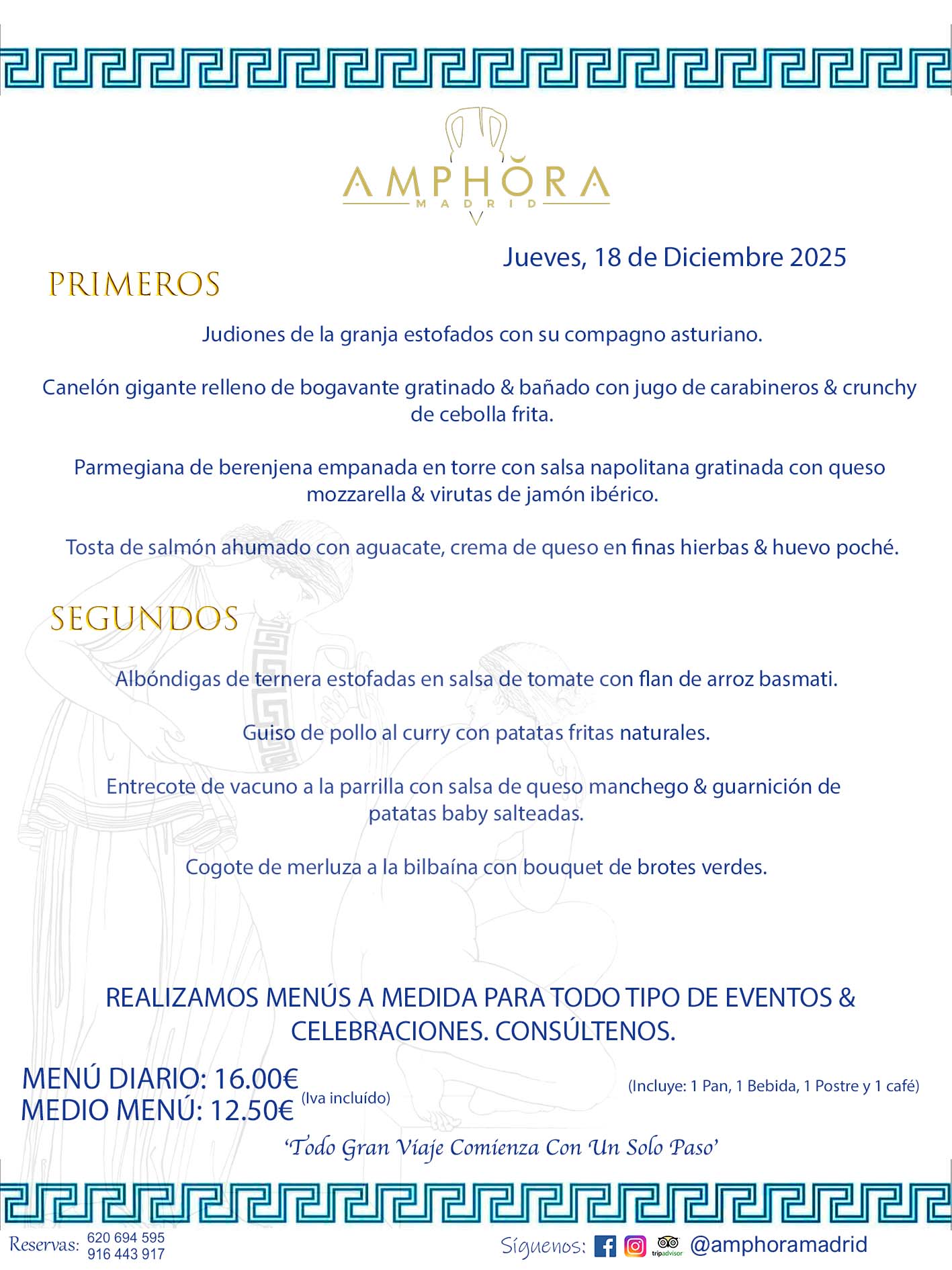 MENÚS DEL DÍA ALCORCÓN MENÚ DEL JUEVES 18 DE DICIEMBRE DE DE 2025 MENÚS DIARIOS MEJORES MENÚS RESTAURANTES ALCORCÓN RESTAURANTE AMPHORA TERRAZA EN ALCORCÓN (DISPONEMOS DE UNA GRAN TERRAZA) Av. Leganés, 54 28923 · Alcorcón · Madrid · España. 91 644 39 17 620 694 595 También realizamos menús especiales a medida personalizados a grupos para todo tipo de eventos, como celebraciones, comidas o cenas de empresas, bautizos, bodas, cumpleaños, cenas o comidas de navidad 2023 2024, etc. Consúltenos o visite nuestras excelentes y amplias instalaciones y les prepararemos el menú más ajustado a sus necesidades y presupuesto. #RestaurantesEventos #RestaurantesMenúsCelebraciones #RestaurantesSalonesBodasBautizosComuniones #MenúsEspecialesparaEventosAlcorcón #MenúsCelebracionesAlcorcón #RestaurantesSalonesMenúsEspecialesGrupos #RestaurantesMenúsCumpleaños #ComidasCenasEmpresasAlcorcón #MenúsparaCenasComidasEventosEmpresasMadrid #MejoresTerrazasMadrid #MejorTerrazaAlcorcónMadrid #PresupuestosMenúsBodasComunionesBautizosAlcorcón #RestaurantesSecretosconEncantoMadrid #RestaurantesMenúsCenasComidasGruposEmpresasNavidadesAlcorcon #SalonesComidasCenasEmpresasAlcorcón #MenúsEventos #MenúsBodas #MenúsComuniones #MenúsCumpleaños #MenúsBautizos #MenúsEventosAlcorcón #MenúsBodasAlcorcón #MenúsComunionesAlcorcón #MenúsCumpleañosAlcorcón #MenúsBautizosAlcorcón #MenúsNavidadAlcorcón #MenúsComidasNavidad #MenúsCenasNavidad #SalonesEventosAlcorcón RESTAURANTES ALCORCÓN CELEBRACIONES EVENTOS CUMPLEAÑOS BODAS COMUNIONES BAUTIZOS, MENÚS ESPECIALES A MEDIDA PARA REUNIONES FAMILIARES EVENTOS CELEBRACIONES BODAS COMUNIONES BAUTIZOS EN ALCORCÓN, RESTAURANTES SALONES GRUPOS COMIDAS CENAS EN ALCORCÓN, RESTAURANTES COMIDAS CENAS EMPRESA ALCORCÓN MADRID, MEJORES TERRAZAS ALCORCÓN, MEJOR TERRAZA ALCORCÓN, RESTAURANTES SECRETOS CON ENCANTO EN MADRID, RESTAURANTES MENUS GRUPOS ESPECIALES COMIDAS CENAS EMPRESAS NAVIDADES ALCORCÓN, CONSÚLTE NUESTROS MENÚS A MEDIDA PARA EVENTOS - REALIZAMOS MENÚS A MEDIDA PARA BODAS, COMUNIONES, BAUTIZOS, CUMPLEAÑOS, CENAS COMIDAS DE EMPRESAS, ETC - NUESTRO RESTAURANTE DIPONE DE UNA EXTRAORDINARIA TERRAZA PARA TODO TIPO DE EVENTOS - NUESTROS SALONES INTERIORES SE ADAPTAN A TODO DE EVENTOS, YA SEAN PARTICULARES COMO DE EMPRESAS - RESTAURANTE PREPARADO PARA TODO TIPO DE EVENTOS DE CLIENTES DE LA ZONA SUR SUROESTE DE MADRID COMO ALCORCÓN MÓSTOLES FUENLABRADA VILLAVICIOSA DE ODÓN POZUELO DE ALARCÓN GETAFE LAS ROZAS MAJADAHONDA - UNO DE LOS MEJORES RESTAURANTES DE MADRID PARA COMER O CENAR A LA CARTA O CON NUESTROS MENÚS - CELEBRE CON NOSOTROS SUS REUNIONES FAMILIARES CUMPLEAÑOS BAUTIZOS COMUNIONES BODAS PRESENTACIONES ETC. PUES SERÁN UN ÉXITO - MEJORES RESTAURANTES SALONES CELEBRACIONES EN ALCORCÓN -RESTAURANTES MENUS GRUPOS COMIDAS CENAS REUNIONES EMPRESAS NAVIDADES 2024 ALCORCÓN ZONA SUR MADRID.MENÚS DEL DÍA ALCORCÓN DIARIOS MEJORES MENÚS RESTAURANTES ALCORCÓN RESTAURANTE AMPHORA TERRAZA EN ALCORCÓN (DISPONEMOS DE UNA GRAN TERRAZA)