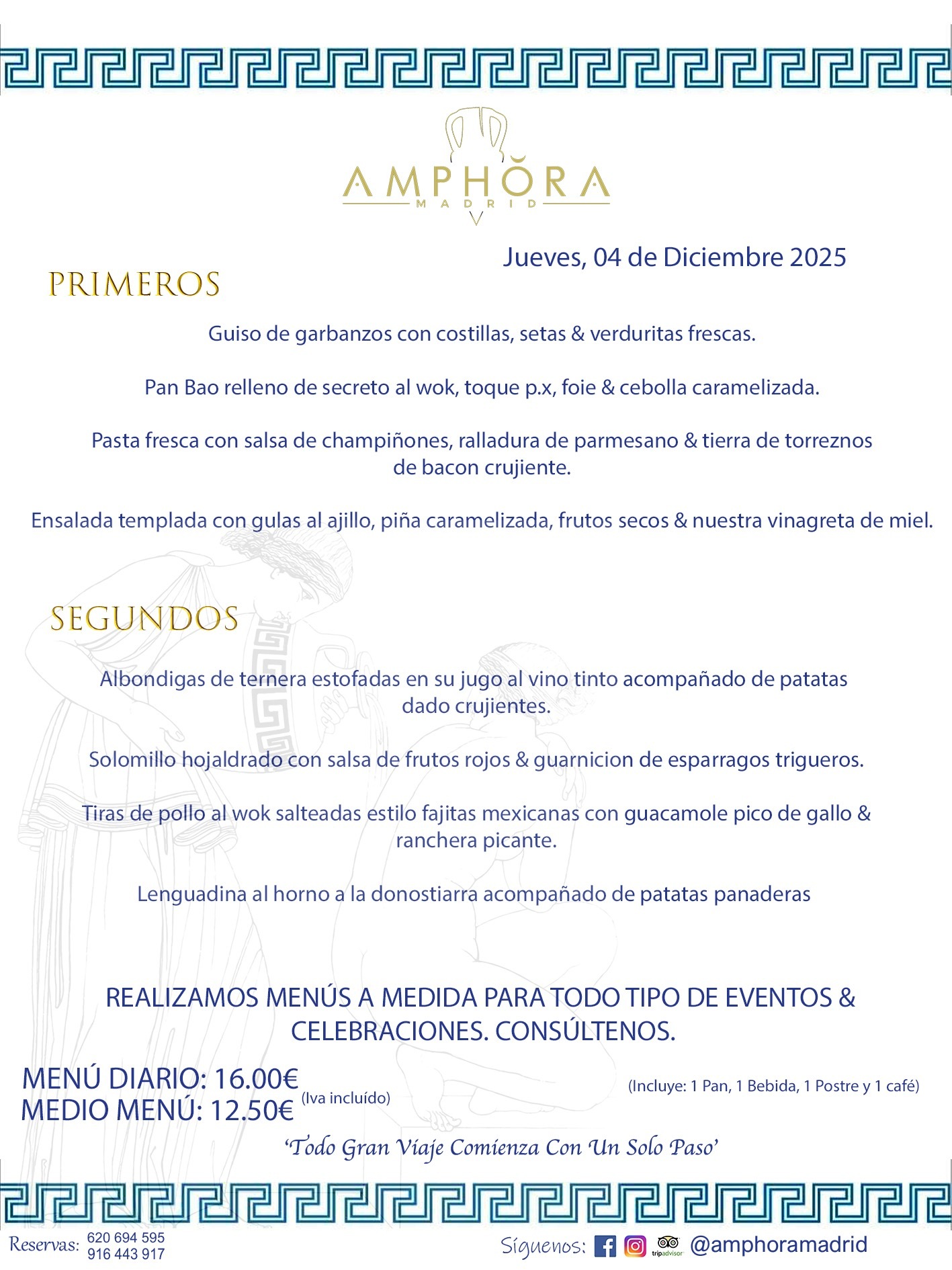 MENÚS DEL DÍA ALCORCÓN MENÚ DEL JUEVES 4 DE DICIEMBRE DE DE 2025 MENÚS DIARIOS MEJORES MENÚS RESTAURANTES ALCORCÓN RESTAURANTE AMPHORA TERRAZA EN ALCORCÓN (DISPONEMOS DE UNA GRAN TERRAZA) Av. Leganés, 54 28923 · Alcorcón · Madrid · España. 91 644 39 17 620 694 595 También realizamos menús especiales a medida personalizados a grupos para todo tipo de eventos, como celebraciones, comidas o cenas de empresas, bautizos, bodas, cumpleaños, cenas o comidas de navidad 2023 2024, etc. Consúltenos o visite nuestras excelentes y amplias instalaciones y les prepararemos el menú más ajustado a sus necesidades y presupuesto. #RestaurantesEventos #RestaurantesMenúsCelebraciones #RestaurantesSalonesBodasBautizosComuniones #MenúsEspecialesparaEventosAlcorcón #MenúsCelebracionesAlcorcón #RestaurantesSalonesMenúsEspecialesGrupos #RestaurantesMenúsCumpleaños #ComidasCenasEmpresasAlcorcón #MenúsparaCenasComidasEventosEmpresasMadrid #MejoresTerrazasMadrid #MejorTerrazaAlcorcónMadrid #PresupuestosMenúsBodasComunionesBautizosAlcorcón #RestaurantesSecretosconEncantoMadrid #RestaurantesMenúsCenasComidasGruposEmpresasNavidadesAlcorcon #SalonesComidasCenasEmpresasAlcorcón #MenúsEventos #MenúsBodas #MenúsComuniones #MenúsCumpleaños #MenúsBautizos #MenúsEventosAlcorcón #MenúsBodasAlcorcón #MenúsComunionesAlcorcón #MenúsCumpleañosAlcorcón #MenúsBautizosAlcorcón #MenúsNavidadAlcorcón #MenúsComidasNavidad #MenúsCenasNavidad #SalonesEventosAlcorcón RESTAURANTES ALCORCÓN CELEBRACIONES EVENTOS CUMPLEAÑOS BODAS COMUNIONES BAUTIZOS, MENÚS ESPECIALES A MEDIDA PARA REUNIONES FAMILIARES EVENTOS CELEBRACIONES BODAS COMUNIONES BAUTIZOS EN ALCORCÓN, RESTAURANTES SALONES GRUPOS COMIDAS CENAS EN ALCORCÓN, RESTAURANTES COMIDAS CENAS EMPRESA ALCORCÓN MADRID, MEJORES TERRAZAS ALCORCÓN, MEJOR TERRAZA ALCORCÓN, RESTAURANTES SECRETOS CON ENCANTO EN MADRID, RESTAURANTES MENUS GRUPOS ESPECIALES COMIDAS CENAS EMPRESAS NAVIDADES ALCORCÓN, CONSÚLTE NUESTROS MENÚS A MEDIDA PARA EVENTOS - REALIZAMOS MENÚS A MEDIDA PARA BODAS, COMUNIONES, BAUTIZOS, CUMPLEAÑOS, CENAS COMIDAS DE EMPRESAS, ETC - NUESTRO RESTAURANTE DIPONE DE UNA EXTRAORDINARIA TERRAZA PARA TODO TIPO DE EVENTOS - NUESTROS SALONES INTERIORES SE ADAPTAN A TODO DE EVENTOS, YA SEAN PARTICULARES COMO DE EMPRESAS - RESTAURANTE PREPARADO PARA TODO TIPO DE EVENTOS DE CLIENTES DE LA ZONA SUR SUROESTE DE MADRID COMO ALCORCÓN MÓSTOLES FUENLABRADA VILLAVICIOSA DE ODÓN POZUELO DE ALARCÓN GETAFE LAS ROZAS MAJADAHONDA - UNO DE LOS MEJORES RESTAURANTES DE MADRID PARA COMER O CENAR A LA CARTA O CON NUESTROS MENÚS - CELEBRE CON NOSOTROS SUS REUNIONES FAMILIARES CUMPLEAÑOS BAUTIZOS COMUNIONES BODAS PRESENTACIONES ETC. PUES SERÁN UN ÉXITO - MEJORES RESTAURANTES SALONES CELEBRACIONES EN ALCORCÓN -RESTAURANTES MENUS GRUPOS COMIDAS CENAS REUNIONES EMPRESAS NAVIDADES 2024 ALCORCÓN ZONA SUR MADRID.MENÚS DEL DÍA ALCORCÓN DIARIOS MEJORES MENÚS RESTAURANTES ALCORCÓN RESTAURANTE AMPHORA TERRAZA EN ALCORCÓN (DISPONEMOS DE UNA GRAN TERRAZA)