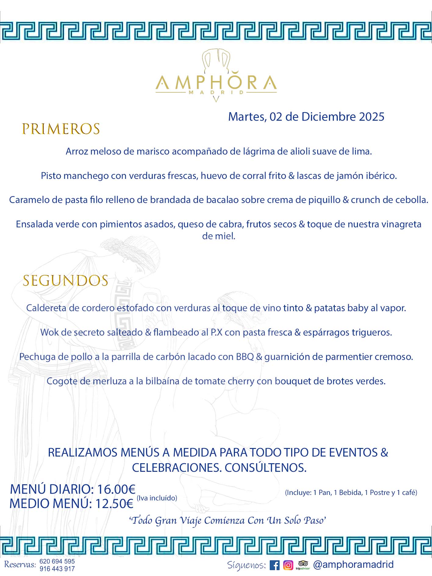 MENÚS DEL DÍA ALCORCÓN MENÚ DEL MARTES 2 DE DICIEMBRE DE DE 2025 MENÚS DIARIOS MEJORES MENÚS RESTAURANTES ALCORCÓN RESTAURANTE AMPHORA TERRAZA EN ALCORCÓN (DISPONEMOS DE UNA GRAN TERRAZA) Av. Leganés, 54 28923 · Alcorcón · Madrid · España. 91 644 39 17 620 694 595 También realizamos menús especiales a medida personalizados a grupos para todo tipo de eventos, como celebraciones, comidas o cenas de empresas, bautizos, bodas, cumpleaños, cenas o comidas de navidad 2023 2024, etc. Consúltenos o visite nuestras excelentes y amplias instalaciones y les prepararemos el menú más ajustado a sus necesidades y presupuesto. #RestaurantesEventos #RestaurantesMenúsCelebraciones #RestaurantesSalonesBodasBautizosComuniones #MenúsEspecialesparaEventosAlcorcón #MenúsCelebracionesAlcorcón #RestaurantesSalonesMenúsEspecialesGrupos #RestaurantesMenúsCumpleaños #ComidasCenasEmpresasAlcorcón #MenúsparaCenasComidasEventosEmpresasMadrid #MejoresTerrazasMadrid #MejorTerrazaAlcorcónMadrid #PresupuestosMenúsBodasComunionesBautizosAlcorcón #RestaurantesSecretosconEncantoMadrid #RestaurantesMenúsCenasComidasGruposEmpresasNavidadesAlcorcon #SalonesComidasCenasEmpresasAlcorcón #MenúsEventos #MenúsBodas #MenúsComuniones #MenúsCumpleaños #MenúsBautizos #MenúsEventosAlcorcón #MenúsBodasAlcorcón #MenúsComunionesAlcorcón #MenúsCumpleañosAlcorcón #MenúsBautizosAlcorcón #MenúsNavidadAlcorcón #MenúsComidasNavidad #MenúsCenasNavidad #SalonesEventosAlcorcón RESTAURANTES ALCORCÓN CELEBRACIONES EVENTOS CUMPLEAÑOS BODAS COMUNIONES BAUTIZOS, MENÚS ESPECIALES A MEDIDA PARA REUNIONES FAMILIARES EVENTOS CELEBRACIONES BODAS COMUNIONES BAUTIZOS EN ALCORCÓN, RESTAURANTES SALONES GRUPOS COMIDAS CENAS EN ALCORCÓN, RESTAURANTES COMIDAS CENAS EMPRESA ALCORCÓN MADRID, MEJORES TERRAZAS ALCORCÓN, MEJOR TERRAZA ALCORCÓN, RESTAURANTES SECRETOS CON ENCANTO EN MADRID, RESTAURANTES MENUS GRUPOS ESPECIALES COMIDAS CENAS EMPRESAS NAVIDADES ALCORCÓN, CONSÚLTE NUESTROS MENÚS A MEDIDA PARA EVENTOS - REALIZAMOS MENÚS A MEDIDA PARA BODAS, COMUNIONES, BAUTIZOS, CUMPLEAÑOS, CENAS COMIDAS DE EMPRESAS, ETC - NUESTRO RESTAURANTE DIPONE DE UNA EXTRAORDINARIA TERRAZA PARA TODO TIPO DE EVENTOS - NUESTROS SALONES INTERIORES SE ADAPTAN A TODO DE EVENTOS, YA SEAN PARTICULARES COMO DE EMPRESAS - RESTAURANTE PREPARADO PARA TODO TIPO DE EVENTOS DE CLIENTES DE LA ZONA SUR SUROESTE DE MADRID COMO ALCORCÓN MÓSTOLES FUENLABRADA VILLAVICIOSA DE ODÓN POZUELO DE ALARCÓN GETAFE LAS ROZAS MAJADAHONDA - UNO DE LOS MEJORES RESTAURANTES DE MADRID PARA COMER O CENAR A LA CARTA O CON NUESTROS MENÚS - CELEBRE CON NOSOTROS SUS REUNIONES FAMILIARES CUMPLEAÑOS BAUTIZOS COMUNIONES BODAS PRESENTACIONES ETC. PUES SERÁN UN ÉXITO - MEJORES RESTAURANTES SALONES CELEBRACIONES EN ALCORCÓN -RESTAURANTES MENUS GRUPOS COMIDAS CENAS REUNIONES EMPRESAS NAVIDADES 2024 ALCORCÓN ZONA SUR MADRID.MENÚS DEL DÍA ALCORCÓN DIARIOS MEJORES MENÚS RESTAURANTES ALCORCÓN RESTAURANTE AMPHORA TERRAZA EN ALCORCÓN (DISPONEMOS DE UNA GRAN TERRAZA)