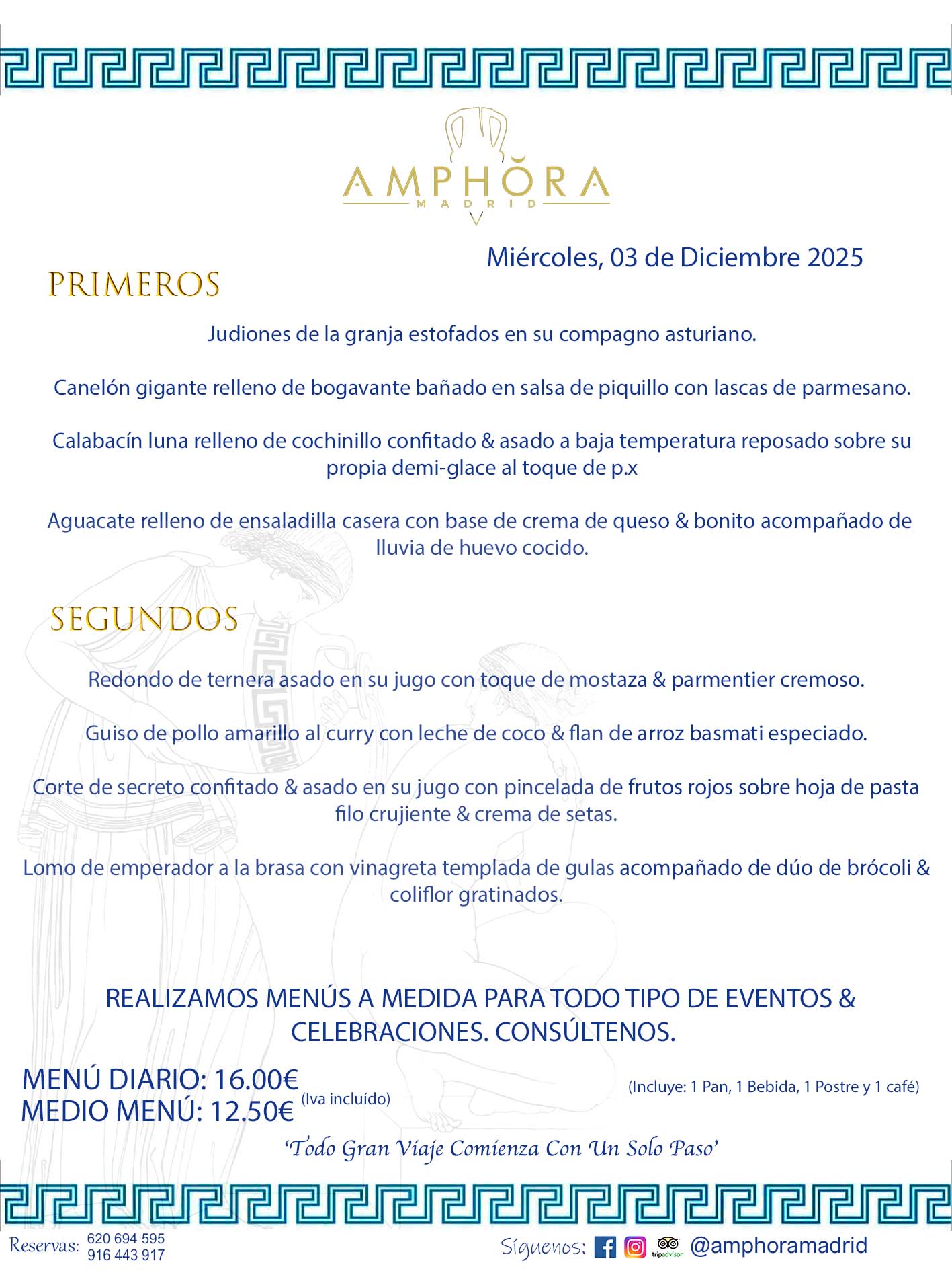 MENÚS DEL DÍA ALCORCÓN MENÚ DEL MIÉRCOLES 3 DE DICIEMBRE DE DE 2025 MENÚS DIARIOS MEJORES MENÚS RESTAURANTES ALCORCÓN RESTAURANTE AMPHORA TERRAZA EN ALCORCÓN (DISPONEMOS DE UNA GRAN TERRAZA) Av. Leganés, 54 28923 · Alcorcón · Madrid · España. 91 644 39 17 620 694 595 También realizamos menús especiales a medida personalizados a grupos para todo tipo de eventos, como celebraciones, comidas o cenas de empresas, bautizos, bodas, cumpleaños, cenas o comidas de navidad 2023 2024, etc. Consúltenos o visite nuestras excelentes y amplias instalaciones y les prepararemos el menú más ajustado a sus necesidades y presupuesto. #RestaurantesEventos #RestaurantesMenúsCelebraciones #RestaurantesSalonesBodasBautizosComuniones #MenúsEspecialesparaEventosAlcorcón #MenúsCelebracionesAlcorcón #RestaurantesSalonesMenúsEspecialesGrupos #RestaurantesMenúsCumpleaños #ComidasCenasEmpresasAlcorcón #MenúsparaCenasComidasEventosEmpresasMadrid #MejoresTerrazasMadrid #MejorTerrazaAlcorcónMadrid #PresupuestosMenúsBodasComunionesBautizosAlcorcón #RestaurantesSecretosconEncantoMadrid #RestaurantesMenúsCenasComidasGruposEmpresasNavidadesAlcorcon #SalonesComidasCenasEmpresasAlcorcón #MenúsEventos #MenúsBodas #MenúsComuniones #MenúsCumpleaños #MenúsBautizos #MenúsEventosAlcorcón #MenúsBodasAlcorcón #MenúsComunionesAlcorcón #MenúsCumpleañosAlcorcón #MenúsBautizosAlcorcón #MenúsNavidadAlcorcón #MenúsComidasNavidad #MenúsCenasNavidad #SalonesEventosAlcorcón RESTAURANTES ALCORCÓN CELEBRACIONES EVENTOS CUMPLEAÑOS BODAS COMUNIONES BAUTIZOS, MENÚS ESPECIALES A MEDIDA PARA REUNIONES FAMILIARES EVENTOS CELEBRACIONES BODAS COMUNIONES BAUTIZOS EN ALCORCÓN, RESTAURANTES SALONES GRUPOS COMIDAS CENAS EN ALCORCÓN, RESTAURANTES COMIDAS CENAS EMPRESA ALCORCÓN MADRID, MEJORES TERRAZAS ALCORCÓN, MEJOR TERRAZA ALCORCÓN, RESTAURANTES SECRETOS CON ENCANTO EN MADRID, RESTAURANTES MENUS GRUPOS ESPECIALES COMIDAS CENAS EMPRESAS NAVIDADES ALCORCÓN, CONSÚLTE NUESTROS MENÚS A MEDIDA PARA EVENTOS - REALIZAMOS MENÚS A MEDIDA PARA BODAS, COMUNIONES, BAUTIZOS, CUMPLEAÑOS, CENAS COMIDAS DE EMPRESAS, ETC - NUESTRO RESTAURANTE DIPONE DE UNA EXTRAORDINARIA TERRAZA PARA TODO TIPO DE EVENTOS - NUESTROS SALONES INTERIORES SE ADAPTAN A TODO DE EVENTOS, YA SEAN PARTICULARES COMO DE EMPRESAS - RESTAURANTE PREPARADO PARA TODO TIPO DE EVENTOS DE CLIENTES DE LA ZONA SUR SUROESTE DE MADRID COMO ALCORCÓN MÓSTOLES FUENLABRADA VILLAVICIOSA DE ODÓN POZUELO DE ALARCÓN GETAFE LAS ROZAS MAJADAHONDA - UNO DE LOS MEJORES RESTAURANTES DE MADRID PARA COMER O CENAR A LA CARTA O CON NUESTROS MENÚS - CELEBRE CON NOSOTROS SUS REUNIONES FAMILIARES CUMPLEAÑOS BAUTIZOS COMUNIONES BODAS PRESENTACIONES ETC. PUES SERÁN UN ÉXITO - MEJORES RESTAURANTES SALONES CELEBRACIONES EN ALCORCÓN -RESTAURANTES MENUS GRUPOS COMIDAS CENAS REUNIONES EMPRESAS NAVIDADES 2024 ALCORCÓN ZONA SUR MADRID.MENÚS DEL DÍA ALCORCÓN DIARIOS MEJORES MENÚS RESTAURANTES ALCORCÓN RESTAURANTE AMPHORA TERRAZA EN ALCORCÓN (DISPONEMOS DE UNA GRAN TERRAZA)