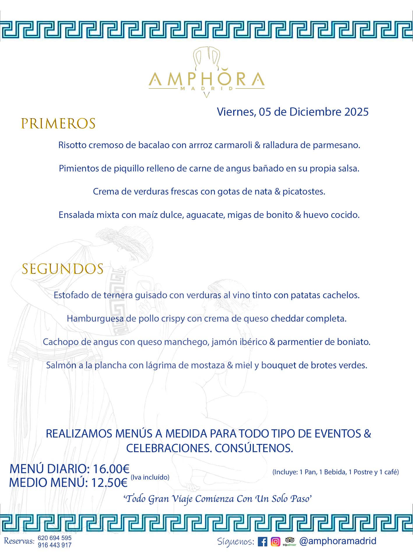 MENÚS DEL DÍA ALCORCÓN MENÚ DEL VIERNES 5 DE DICIEMBRE DE DE 2025 MENÚS DIARIOS MEJORES MENÚS RESTAURANTES ALCORCÓN RESTAURANTE AMPHORA TERRAZA EN ALCORCÓN (DISPONEMOS DE UNA GRAN TERRAZA) Av. Leganés, 54 28923 · Alcorcón · Madrid · España. 91 644 39 17 620 694 595 También realizamos menús especiales a medida personalizados a grupos para todo tipo de eventos, como celebraciones, comidas o cenas de empresas, bautizos, bodas, cumpleaños, cenas o comidas de navidad 2023 2024, etc. Consúltenos o visite nuestras excelentes y amplias instalaciones y les prepararemos el menú más ajustado a sus necesidades y presupuesto. #RestaurantesEventos #RestaurantesMenúsCelebraciones #RestaurantesSalonesBodasBautizosComuniones #MenúsEspecialesparaEventosAlcorcón #MenúsCelebracionesAlcorcón #RestaurantesSalonesMenúsEspecialesGrupos #RestaurantesMenúsCumpleaños #ComidasCenasEmpresasAlcorcón #MenúsparaCenasComidasEventosEmpresasMadrid #MejoresTerrazasMadrid #MejorTerrazaAlcorcónMadrid #PresupuestosMenúsBodasComunionesBautizosAlcorcón #RestaurantesSecretosconEncantoMadrid #RestaurantesMenúsCenasComidasGruposEmpresasNavidadesAlcorcon #SalonesComidasCenasEmpresasAlcorcón #MenúsEventos #MenúsBodas #MenúsComuniones #MenúsCumpleaños #MenúsBautizos #MenúsEventosAlcorcón #MenúsBodasAlcorcón #MenúsComunionesAlcorcón #MenúsCumpleañosAlcorcón #MenúsBautizosAlcorcón #MenúsNavidadAlcorcón #MenúsComidasNavidad #MenúsCenasNavidad #SalonesEventosAlcorcón RESTAURANTES ALCORCÓN CELEBRACIONES EVENTOS CUMPLEAÑOS BODAS COMUNIONES BAUTIZOS, MENÚS ESPECIALES A MEDIDA PARA REUNIONES FAMILIARES EVENTOS CELEBRACIONES BODAS COMUNIONES BAUTIZOS EN ALCORCÓN, RESTAURANTES SALONES GRUPOS COMIDAS CENAS EN ALCORCÓN, RESTAURANTES COMIDAS CENAS EMPRESA ALCORCÓN MADRID, MEJORES TERRAZAS ALCORCÓN, MEJOR TERRAZA ALCORCÓN, RESTAURANTES SECRETOS CON ENCANTO EN MADRID, RESTAURANTES MENUS GRUPOS ESPECIALES COMIDAS CENAS EMPRESAS NAVIDADES ALCORCÓN, CONSÚLTE NUESTROS MENÚS A MEDIDA PARA EVENTOS - REALIZAMOS MENÚS A MEDIDA PARA BODAS, COMUNIONES, BAUTIZOS, CUMPLEAÑOS, CENAS COMIDAS DE EMPRESAS, ETC - NUESTRO RESTAURANTE DIPONE DE UNA EXTRAORDINARIA TERRAZA PARA TODO TIPO DE EVENTOS - NUESTROS SALONES INTERIORES SE ADAPTAN A TODO DE EVENTOS, YA SEAN PARTICULARES COMO DE EMPRESAS - RESTAURANTE PREPARADO PARA TODO TIPO DE EVENTOS DE CLIENTES DE LA ZONA SUR SUROESTE DE MADRID COMO ALCORCÓN MÓSTOLES FUENLABRADA VILLAVICIOSA DE ODÓN POZUELO DE ALARCÓN GETAFE LAS ROZAS MAJADAHONDA - UNO DE LOS MEJORES RESTAURANTES DE MADRID PARA COMER O CENAR A LA CARTA O CON NUESTROS MENÚS - CELEBRE CON NOSOTROS SUS REUNIONES FAMILIARES CUMPLEAÑOS BAUTIZOS COMUNIONES BODAS PRESENTACIONES ETC. PUES SERÁN UN ÉXITO - MEJORES RESTAURANTES SALONES CELEBRACIONES EN ALCORCÓN -RESTAURANTES MENUS GRUPOS COMIDAS CENAS REUNIONES EMPRESAS NAVIDADES 2024 ALCORCÓN ZONA SUR MADRID.MENÚS DEL DÍA ALCORCÓN DIARIOS MEJORES MENÚS RESTAURANTES ALCORCÓN RESTAURANTE AMPHORA TERRAZA EN ALCORCÓN (DISPONEMOS DE UNA GRAN TERRAZA)