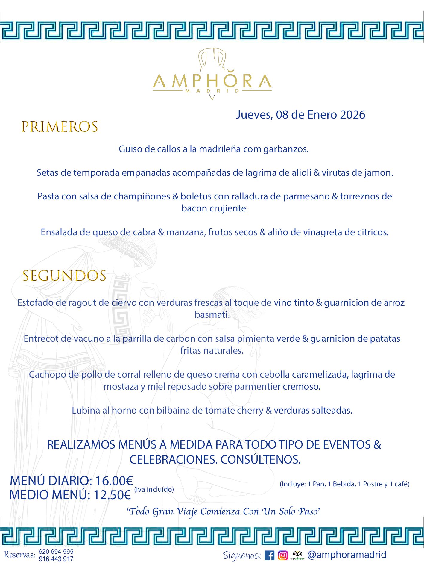 MENÚS DEL DÍA ALCORCÓN MENÚ DEL JUEVES 8 DE ENERO DE DE 2026 MENÚS DIARIOS MEJORES MENÚS RESTAURANTES ALCORCÓN RESTAURANTE AMPHORA TERRAZA EN ALCORCÓN (DISPONEMOS DE UNA GRAN TERRAZA) Av. Leganés, 54 28923 · Alcorcón · Madrid · España. 91 644 39 17 620 694 595 También realizamos menús especiales a medida personalizados a grupos para todo tipo de eventos, como celebraciones, comidas o cenas de empresas, bautizos, bodas, cumpleaños, cenas o comidas de navidad 2023 2024, etc. Consúltenos o visite nuestras excelentes y amplias instalaciones y les prepararemos el menú más ajustado a sus necesidades y presupuesto. #RestaurantesEventos #RestaurantesMenúsCelebraciones #RestaurantesSalonesBodasBautizosComuniones #MenúsEspecialesparaEventosAlcorcón #MenúsCelebracionesAlcorcón #RestaurantesSalonesMenúsEspecialesGrupos #RestaurantesMenúsCumpleaños #ComidasCenasEmpresasAlcorcón #MenúsparaCenasComidasEventosEmpresasMadrid #MejoresTerrazasMadrid #MejorTerrazaAlcorcónMadrid #PresupuestosMenúsBodasComunionesBautizosAlcorcón #RestaurantesSecretosconEncantoMadrid #RestaurantesMenúsCenasComidasGruposEmpresasNavidadesAlcorcon #SalonesComidasCenasEmpresasAlcorcón #MenúsEventos #MenúsBodas #MenúsComuniones #MenúsCumpleaños #MenúsBautizos #MenúsEventosAlcorcón #MenúsBodasAlcorcón #MenúsComunionesAlcorcón #MenúsCumpleañosAlcorcón #MenúsBautizosAlcorcón #MenúsNavidadAlcorcón #MenúsComidasNavidad #MenúsCenasNavidad #SalonesEventosAlcorcón RESTAURANTES ALCORCÓN CELEBRACIONES EVENTOS CUMPLEAÑOS BODAS COMUNIONES BAUTIZOS, MENÚS ESPECIALES A MEDIDA PARA REUNIONES FAMILIARES EVENTOS CELEBRACIONES BODAS COMUNIONES BAUTIZOS EN ALCORCÓN, RESTAURANTES SALONES GRUPOS COMIDAS CENAS EN ALCORCÓN, RESTAURANTES COMIDAS CENAS EMPRESA ALCORCÓN MADRID, MEJORES TERRAZAS ALCORCÓN, MEJOR TERRAZA ALCORCÓN, RESTAURANTES SECRETOS CON ENCANTO EN MADRID, RESTAURANTES MENUS GRUPOS ESPECIALES COMIDAS CENAS EMPRESAS NAVIDADES ALCORCÓN, CONSÚLTE NUESTROS MENÚS A MEDIDA PARA EVENTOS - REALIZAMOS MENÚS A MEDIDA PARA BODAS, COMUNIONES, BAUTIZOS, CUMPLEAÑOS, CENAS COMIDAS DE EMPRESAS, ETC - NUESTRO RESTAURANTE DIPONE DE UNA EXTRAORDINARIA TERRAZA PARA TODO TIPO DE EVENTOS - NUESTROS SALONES INTERIORES SE ADAPTAN A TODO DE EVENTOS, YA SEAN PARTICULARES COMO DE EMPRESAS - RESTAURANTE PREPARADO PARA TODO TIPO DE EVENTOS DE CLIENTES DE LA ZONA SUR SUROESTE DE MADRID COMO ALCORCÓN MÓSTOLES FUENLABRADA VILLAVICIOSA DE ODÓN POZUELO DE ALARCÓN GETAFE LAS ROZAS MAJADAHONDA - UNO DE LOS MEJORES RESTAURANTES DE MADRID PARA COMER O CENAR A LA CARTA O CON NUESTROS MENÚS - CELEBRE CON NOSOTROS SUS REUNIONES FAMILIARES CUMPLEAÑOS BAUTIZOS COMUNIONES BODAS PRESENTACIONES ETC. PUES SERÁN UN ÉXITO - MEJORES RESTAURANTES SALONES CELEBRACIONES EN ALCORCÓN -RESTAURANTES MENUS GRUPOS COMIDAS CENAS REUNIONES EMPRESAS NAVIDADES 2024 ALCORCÓN ZONA SUR MADRID.MENÚS DEL DÍA ALCORCÓN DIARIOS MEJORES MENÚS RESTAURANTES ALCORCÓN RESTAURANTE AMPHORA TERRAZA EN ALCORCÓN (DISPONEMOS DE UNA GRAN TERRAZA)