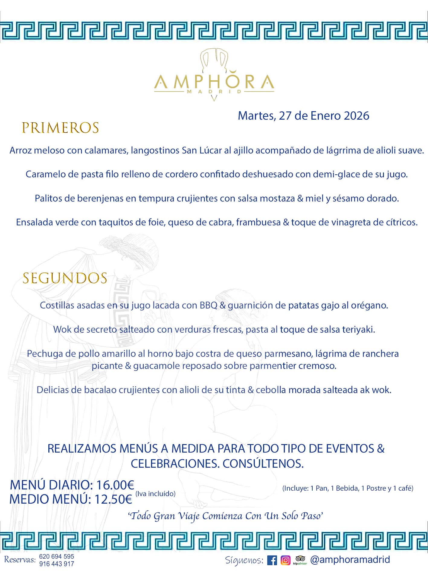 MENÚS DEL DÍA ALCORCÓN MENÚ DEL MARTES 27 DE ENERO DE DE 2026 MENÚS DIARIOS MEJORES MENÚS RESTAURANTES ALCORCÓN RESTAURANTE AMPHORA TERRAZA EN ALCORCÓN (DISPONEMOS DE UNA GRAN TERRAZA) Av. Leganés, 54 28923 · Alcorcón · Madrid · España. 91 644 39 17 620 694 595 También realizamos menús especiales a medida personalizados a grupos para todo tipo de eventos, como celebraciones, comidas o cenas de empresas, bautizos, bodas, cumpleaños, cenas o comidas de navidad 2023 2024, etc. Consúltenos o visite nuestras excelentes y amplias instalaciones y les prepararemos el menú más ajustado a sus necesidades y presupuesto. #RestaurantesEventos #RestaurantesMenúsCelebraciones #RestaurantesSalonesBodasBautizosComuniones #MenúsEspecialesparaEventosAlcorcón #MenúsCelebracionesAlcorcón #RestaurantesSalonesMenúsEspecialesGrupos #RestaurantesMenúsCumpleaños #ComidasCenasEmpresasAlcorcón #MenúsparaCenasComidasEventosEmpresasMadrid #MejoresTerrazasMadrid #MejorTerrazaAlcorcónMadrid #PresupuestosMenúsBodasComunionesBautizosAlcorcón #RestaurantesSecretosconEncantoMadrid #RestaurantesMenúsCenasComidasGruposEmpresasNavidadesAlcorcon #SalonesComidasCenasEmpresasAlcorcón #MenúsEventos #MenúsBodas #MenúsComuniones #MenúsCumpleaños #MenúsBautizos #MenúsEventosAlcorcón #MenúsBodasAlcorcón #MenúsComunionesAlcorcón #MenúsCumpleañosAlcorcón #MenúsBautizosAlcorcón #MenúsNavidadAlcorcón #MenúsComidasNavidad #MenúsCenasNavidad #SalonesEventosAlcorcón RESTAURANTES ALCORCÓN CELEBRACIONES EVENTOS CUMPLEAÑOS BODAS COMUNIONES BAUTIZOS, MENÚS ESPECIALES A MEDIDA PARA REUNIONES FAMILIARES EVENTOS CELEBRACIONES BODAS COMUNIONES BAUTIZOS EN ALCORCÓN, RESTAURANTES SALONES GRUPOS COMIDAS CENAS EN ALCORCÓN, RESTAURANTES COMIDAS CENAS EMPRESA ALCORCÓN MADRID, MEJORES TERRAZAS ALCORCÓN, MEJOR TERRAZA ALCORCÓN, RESTAURANTES SECRETOS CON ENCANTO EN MADRID, RESTAURANTES MENUS GRUPOS ESPECIALES COMIDAS CENAS EMPRESAS NAVIDADES ALCORCÓN, CONSÚLTE NUESTROS MENÚS A MEDIDA PARA EVENTOS - REALIZAMOS MENÚS A MEDIDA PARA BODAS, COMUNIONES, BAUTIZOS, CUMPLEAÑOS, CENAS COMIDAS DE EMPRESAS, ETC - NUESTRO RESTAURANTE DIPONE DE UNA EXTRAORDINARIA TERRAZA PARA TODO TIPO DE EVENTOS - NUESTROS SALONES INTERIORES SE ADAPTAN A TODO DE EVENTOS, YA SEAN PARTICULARES COMO DE EMPRESAS - RESTAURANTE PREPARADO PARA TODO TIPO DE EVENTOS DE CLIENTES DE LA ZONA SUR SUROESTE DE MADRID COMO ALCORCÓN MÓSTOLES FUENLABRADA VILLAVICIOSA DE ODÓN POZUELO DE ALARCÓN GETAFE LAS ROZAS MAJADAHONDA - UNO DE LOS MEJORES RESTAURANTES DE MADRID PARA COMER O CENAR A LA CARTA O CON NUESTROS MENÚS - CELEBRE CON NOSOTROS SUS REUNIONES FAMILIARES CUMPLEAÑOS BAUTIZOS COMUNIONES BODAS PRESENTACIONES ETC. PUES SERÁN UN ÉXITO - MEJORES RESTAURANTES SALONES CELEBRACIONES EN ALCORCÓN -RESTAURANTES MENUS GRUPOS COMIDAS CENAS REUNIONES EMPRESAS NAVIDADES 2024 ALCORCÓN ZONA SUR MADRID.MENÚS DEL DÍA ALCORCÓN DIARIOS MEJORES MENÚS RESTAURANTES ALCORCÓN RESTAURANTE AMPHORA TERRAZA EN ALCORCÓN (DISPONEMOS DE UNA GRAN TERRAZA)