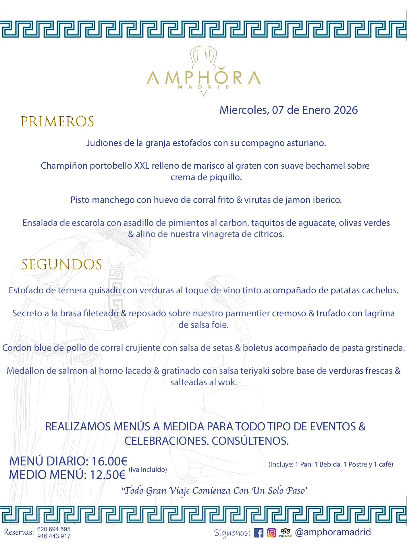 MENÚS DEL DÍA ALCORCÓN MENÚ DEL MIÉRCOLES 7 DE ENERO DE DE 2026 MENÚS DIARIOS MEJORES MENÚS RESTAURANTES ALCORCÓN RESTAURANTE AMPHORA TERRAZA EN ALCORCÓN (DISPONEMOS DE UNA GRAN TERRAZA) Av. Leganés, 54 28923 · Alcorcón · Madrid · España. 91 644 39 17 620 694 595 También realizamos menús especiales a medida personalizados a grupos para todo tipo de eventos, como celebraciones, comidas o cenas de empresas, bautizos, bodas, cumpleaños, cenas o comidas de navidad 2023 2024, etc. Consúltenos o visite nuestras excelentes y amplias instalaciones y les prepararemos el menú más ajustado a sus necesidades y presupuesto. #RestaurantesEventos #RestaurantesMenúsCelebraciones #RestaurantesSalonesBodasBautizosComuniones #MenúsEspecialesparaEventosAlcorcón #MenúsCelebracionesAlcorcón #RestaurantesSalonesMenúsEspecialesGrupos #RestaurantesMenúsCumpleaños #ComidasCenasEmpresasAlcorcón #MenúsparaCenasComidasEventosEmpresasMadrid #MejoresTerrazasMadrid #MejorTerrazaAlcorcónMadrid #PresupuestosMenúsBodasComunionesBautizosAlcorcón #RestaurantesSecretosconEncantoMadrid #RestaurantesMenúsCenasComidasGruposEmpresasNavidadesAlcorcon #SalonesComidasCenasEmpresasAlcorcón #MenúsEventos #MenúsBodas #MenúsComuniones #MenúsCumpleaños #MenúsBautizos #MenúsEventosAlcorcón #MenúsBodasAlcorcón #MenúsComunionesAlcorcón #MenúsCumpleañosAlcorcón #MenúsBautizosAlcorcón #MenúsNavidadAlcorcón #MenúsComidasNavidad #MenúsCenasNavidad #SalonesEventosAlcorcón RESTAURANTES ALCORCÓN CELEBRACIONES EVENTOS CUMPLEAÑOS BODAS COMUNIONES BAUTIZOS, MENÚS ESPECIALES A MEDIDA PARA REUNIONES FAMILIARES EVENTOS CELEBRACIONES BODAS COMUNIONES BAUTIZOS EN ALCORCÓN, RESTAURANTES SALONES GRUPOS COMIDAS CENAS EN ALCORCÓN, RESTAURANTES COMIDAS CENAS EMPRESA ALCORCÓN MADRID, MEJORES TERRAZAS ALCORCÓN, MEJOR TERRAZA ALCORCÓN, RESTAURANTES SECRETOS CON ENCANTO EN MADRID, RESTAURANTES MENUS GRUPOS ESPECIALES COMIDAS CENAS EMPRESAS NAVIDADES ALCORCÓN, CONSÚLTE NUESTROS MENÚS A MEDIDA PARA EVENTOS - REALIZAMOS MENÚS A MEDIDA PARA BODAS, COMUNIONES, BAUTIZOS, CUMPLEAÑOS, CENAS COMIDAS DE EMPRESAS, ETC - NUESTRO RESTAURANTE DIPONE DE UNA EXTRAORDINARIA TERRAZA PARA TODO TIPO DE EVENTOS - NUESTROS SALONES INTERIORES SE ADAPTAN A TODO DE EVENTOS, YA SEAN PARTICULARES COMO DE EMPRESAS - RESTAURANTE PREPARADO PARA TODO TIPO DE EVENTOS DE CLIENTES DE LA ZONA SUR SUROESTE DE MADRID COMO ALCORCÓN MÓSTOLES FUENLABRADA VILLAVICIOSA DE ODÓN POZUELO DE ALARCÓN GETAFE LAS ROZAS MAJADAHONDA - UNO DE LOS MEJORES RESTAURANTES DE MADRID PARA COMER O CENAR A LA CARTA O CON NUESTROS MENÚS - CELEBRE CON NOSOTROS SUS REUNIONES FAMILIARES CUMPLEAÑOS BAUTIZOS COMUNIONES BODAS PRESENTACIONES ETC. PUES SERÁN UN ÉXITO - MEJORES RESTAURANTES SALONES CELEBRACIONES EN ALCORCÓN -RESTAURANTES MENUS GRUPOS COMIDAS CENAS REUNIONES EMPRESAS NAVIDADES 2024 ALCORCÓN ZONA SUR MADRID.MENÚS DEL DÍA ALCORCÓN DIARIOS MEJORES MENÚS RESTAURANTES ALCORCÓN RESTAURANTE AMPHORA TERRAZA EN ALCORCÓN (DISPONEMOS DE UNA GRAN TERRAZA)