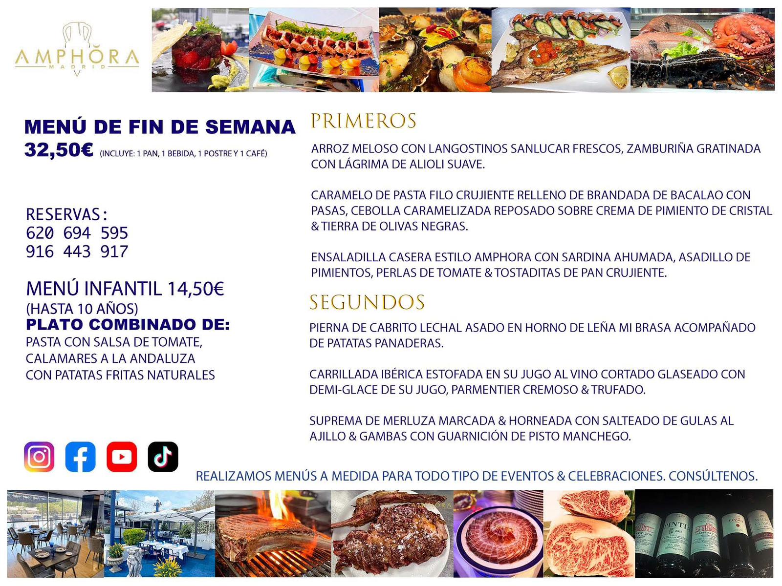 MENÚS FIN DE SEMANA DEL SABADO 28 DE FEBRERO Y DOMINGO 1 DE MARZO DE 2026 RESTAURANTE AMPHORA TERRAZA EN ALCORCÓN (DISPONEMOS DE UNA GRAN TERRAZA) Av. Leganés, 54 28923 · Alcorcón · Madrid · España. 91 644 39 17 620 694 595 También realizamos menús especiales a medida personalizados a grupos para todo tipo de eventos, como celebraciones, comidas o cenas de empresas, bautizos, bodas, cumpleaños, cenas o comidas de navidad 2022/2023, etc. Consúltenos o visite nuestras excelentes y amplias instalaciones y les prepararemos el menú más ajustado a sus necesidades y presupuesto. #RestaurantesEventos #RestaurantesMenúsCelebraciones #RestaurantesSalonesBodasBautizosComuniones #MenúsEspecialesparaEventosAlcorcón #MenúsCelebracionesAlcorcón #RestaurantesSalonesMenúsEspecialesGrupos #RestaurantesMenúsCumpleaños #ComidasCenasEmpresasAlcorcón #MenúsparaCenasComidasEventosEmpresasMadrid #MejoresTerrazasMadrid #MejorTerrazaAlcorcónMadrid #PresupuestosMenúsBodasComunionesBautizosAlcorcón #RestaurantesSecretosconEncantoMadrid #RestaurantesMenúsCenasComidasGruposEmpresasNavidadesAlcorcon #SalonesComidasCenasEmpresasAlcorcón #MenúsEventos #MenúsBodas #MenúsComuniones #MenúsCumpleaños #MenúsBautizos #MenúsEventosAlcorcón #MenúsBodasAlcorcón #MenúsComunionesAlcorcón #MenúsCumpleañosAlcorcón #MenúsBautizosAlcorcón #MenúsNavidadAlcorcón #MenúsComidasNavidad #MenúsCenasNavidad #SalonesEventosAlcorcón RESTAURANTES ALCORCÓN CELEBRACIONES EVENTOS CUMPLEAÑOS BODAS COMUNIONES BAUTIZOS, MENÚS ESPECIALES A MEDIDA PARA REUNIONES FAMILIARES EVENTOS CELEBRACIONES BODAS COMUNIONES BAUTIZOS EN ALCORCÓN, RESTAURANTES SALONES GRUPOS COMIDAS CENAS EN ALCORCÓN, RESTAURANTES COMIDAS CENAS EMPRESA ALCORCÓN MADRID, MEJORES TERRAZAS ALCORCÓN, MEJOR TERRAZA ALCORCÓN, RESTAURANTES SECRETOS CON ENCANTO EN MADRID, RESTAURANTES MENUS GRUPOS ESPECIALES COMIDAS CENAS EMPRESAS NAVIDADES ALCORCÓN, CONSÚLTE NUESTROS MENÚS A MEDIDA PARA EVENTOS - REALIZAMOS MENÚS A MEDIDA PARA BODAS, COMUNIONES, BAUTIZOS, CUMPLEAÑOS, CENAS COMIDAS DE EMPRESAS, ETC - NUESTRO RESTAURANTE DIPONE DE UNA EXTRAORDINARIA TERRAZA PARA TODO TIPO DE EVENTOS - NUESTROS SALONES INTERIORES SE ADAPTAN A TODO DE EVENTOS, YA SEAN PARTICULARES COMO DE EMPRESAS - RESTAURANTE PREPARADO PARA TODO TIPO DE EVENTOS DE CLIENTES DE LA ZONA SUR SUROESTE DE MADRID COMO ALCORCÓN MÓSTOLES FUENLABRADA VILLAVICIOSA DE ODÓN POZUELO DE ALARCÓN GETAFE LAS ROZAS MAJADAHONDA - UNO DE LOS MEJORES RESTAURANTES DE MADRID PARA COMER O CENAR A LA CARTA O CON NUESTROS MENÚS - CELEBRE CON NOSOTROS SUS REUNIONES FAMILIARES CUMPLEAÑOS BAUTIZOS COMUNIONES BODAS PRESENTACIONES ETC. PUES SERÁN UN ÉXITO - MEJORES RESTAURANTES SALONES CELEBRACIONES EN ALCORCÓN -RESTAURANTES MENUS GRUPOS COMIDAS CENAS REUNIONES EMPRESAS NAVIDADES 2022 2023 ALCORCÓN ZONA SUR MADRID.