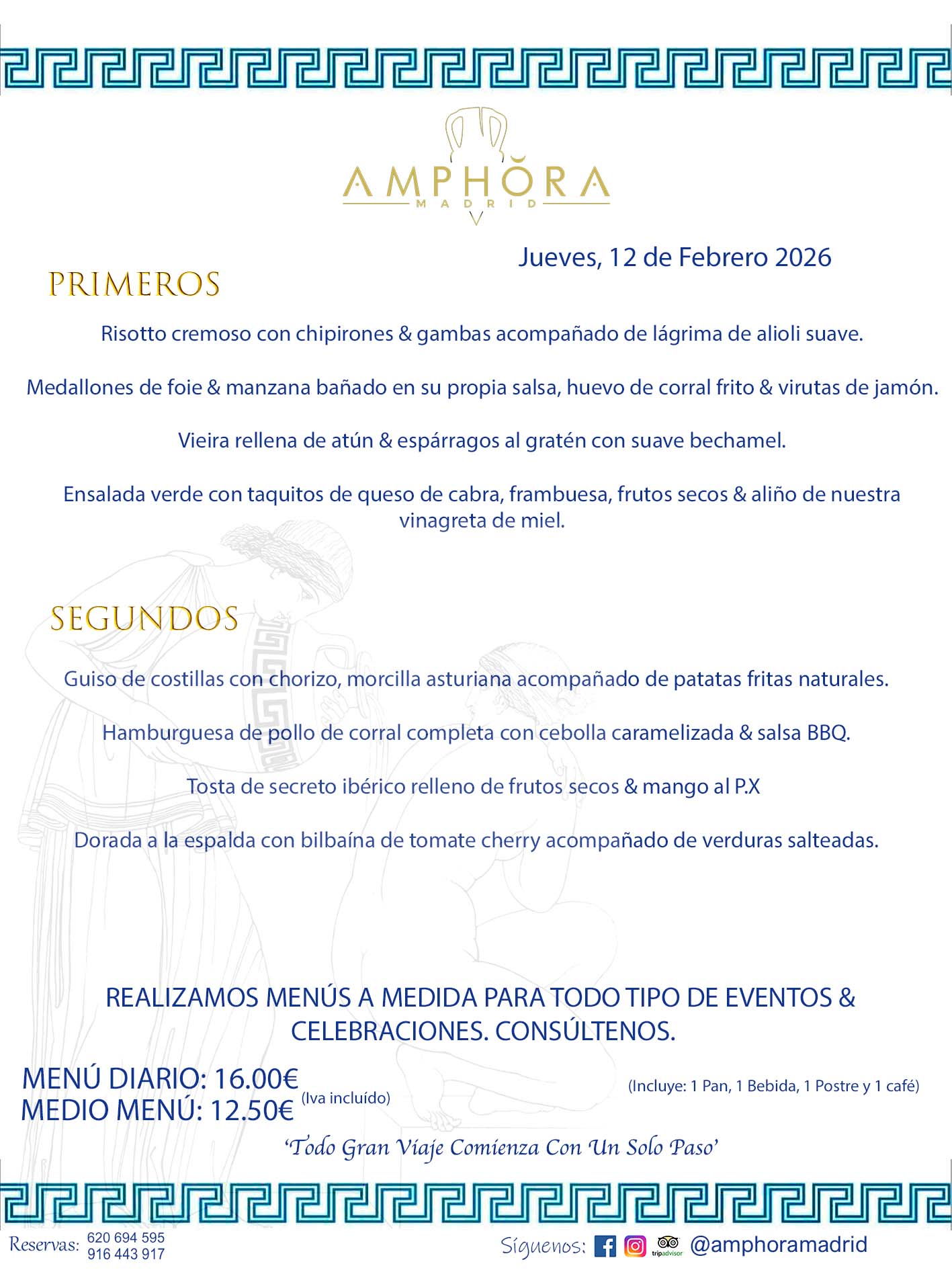 MENÚS DEL DÍA ALCORCÓN MENÚ DEL JUEVES 12 DE FEBRERO DE DE 2026 MENÚS DIARIOS MEJORES MENÚS RESTAURANTES ALCORCÓN RESTAURANTE AMPHORA TERRAZA EN ALCORCÓN (DISPONEMOS DE UNA GRAN TERRAZA) Av. Leganés, 54 28923 · Alcorcón · Madrid · España. 91 644 39 17 620 694 595 También realizamos menús especiales a medida personalizados a grupos para todo tipo de eventos, como celebraciones, comidas o cenas de empresas, bautizos, bodas, cumpleaños, cenas o comidas de navidad 2023 2024, etc. Consúltenos o visite nuestras excelentes y amplias instalaciones y les prepararemos el menú más ajustado a sus necesidades y presupuesto. #RestaurantesEventos #RestaurantesMenúsCelebraciones #RestaurantesSalonesBodasBautizosComuniones #MenúsEspecialesparaEventosAlcorcón #MenúsCelebracionesAlcorcón #RestaurantesSalonesMenúsEspecialesGrupos #RestaurantesMenúsCumpleaños #ComidasCenasEmpresasAlcorcón #MenúsparaCenasComidasEventosEmpresasMadrid #MejoresTerrazasMadrid #MejorTerrazaAlcorcónMadrid #PresupuestosMenúsBodasComunionesBautizosAlcorcón #RestaurantesSecretosconEncantoMadrid #RestaurantesMenúsCenasComidasGruposEmpresasNavidadesAlcorcon #SalonesComidasCenasEmpresasAlcorcón #MenúsEventos #MenúsBodas #MenúsComuniones #MenúsCumpleaños #MenúsBautizos #MenúsEventosAlcorcón #MenúsBodasAlcorcón #MenúsComunionesAlcorcón #MenúsCumpleañosAlcorcón #MenúsBautizosAlcorcón #MenúsNavidadAlcorcón #MenúsComidasNavidad #MenúsCenasNavidad #SalonesEventosAlcorcón RESTAURANTES ALCORCÓN CELEBRACIONES EVENTOS CUMPLEAÑOS BODAS COMUNIONES BAUTIZOS, MENÚS ESPECIALES A MEDIDA PARA REUNIONES FAMILIARES EVENTOS CELEBRACIONES BODAS COMUNIONES BAUTIZOS EN ALCORCÓN, RESTAURANTES SALONES GRUPOS COMIDAS CENAS EN ALCORCÓN, RESTAURANTES COMIDAS CENAS EMPRESA ALCORCÓN MADRID, MEJORES TERRAZAS ALCORCÓN, MEJOR TERRAZA ALCORCÓN, RESTAURANTES SECRETOS CON ENCANTO EN MADRID, RESTAURANTES MENUS GRUPOS ESPECIALES COMIDAS CENAS EMPRESAS NAVIDADES ALCORCÓN, CONSÚLTE NUESTROS MENÚS A MEDIDA PARA EVENTOS - REALIZAMOS MENÚS A MEDIDA PARA BODAS, COMUNIONES, BAUTIZOS, CUMPLEAÑOS, CENAS COMIDAS DE EMPRESAS, ETC - NUESTRO RESTAURANTE DIPONE DE UNA EXTRAORDINARIA TERRAZA PARA TODO TIPO DE EVENTOS - NUESTROS SALONES INTERIORES SE ADAPTAN A TODO DE EVENTOS, YA SEAN PARTICULARES COMO DE EMPRESAS - RESTAURANTE PREPARADO PARA TODO TIPO DE EVENTOS DE CLIENTES DE LA ZONA SUR SUROESTE DE MADRID COMO ALCORCÓN MÓSTOLES FUENLABRADA VILLAVICIOSA DE ODÓN POZUELO DE ALARCÓN GETAFE LAS ROZAS MAJADAHONDA - UNO DE LOS MEJORES RESTAURANTES DE MADRID PARA COMER O CENAR A LA CARTA O CON NUESTROS MENÚS - CELEBRE CON NOSOTROS SUS REUNIONES FAMILIARES CUMPLEAÑOS BAUTIZOS COMUNIONES BODAS PRESENTACIONES ETC. PUES SERÁN UN ÉXITO - MEJORES RESTAURANTES SALONES CELEBRACIONES EN ALCORCÓN -RESTAURANTES MENUS GRUPOS COMIDAS CENAS REUNIONES EMPRESAS NAVIDADES 2024 ALCORCÓN ZONA SUR MADRID.MENÚS DEL DÍA ALCORCÓN DIARIOS MEJORES MENÚS RESTAURANTES ALCORCÓN RESTAURANTE AMPHORA TERRAZA EN ALCORCÓN (DISPONEMOS DE UNA GRAN TERRAZA)