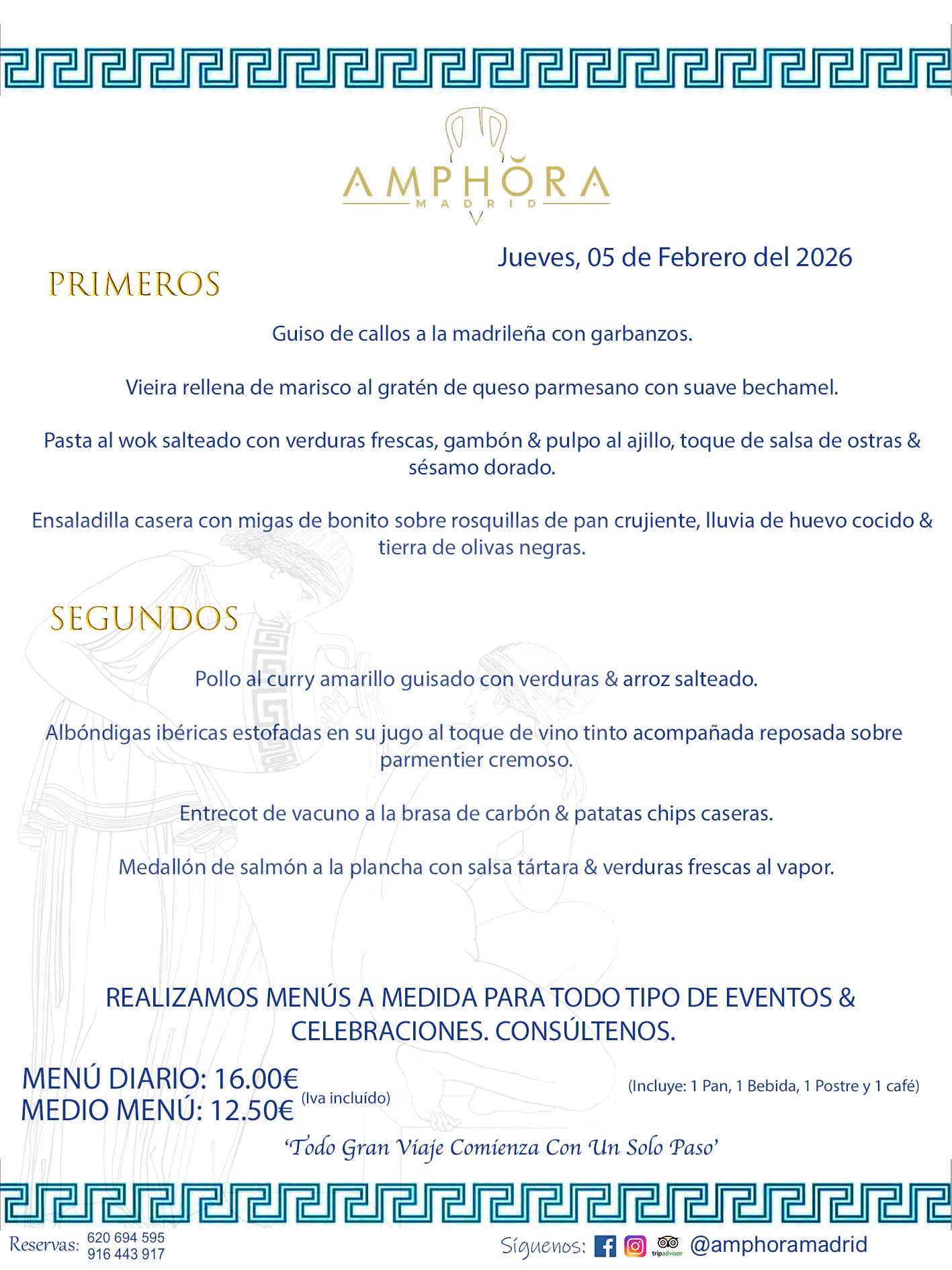 MENÚS DEL DÍA ALCORCÓN MENÚ DEL JUEVES 5 DE FEBRERO DE DE 2026 MENÚS DIARIOS MEJORES MENÚS RESTAURANTES ALCORCÓN RESTAURANTE AMPHORA TERRAZA EN ALCORCÓN (DISPONEMOS DE UNA GRAN TERRAZA) Av. Leganés, 54 28923 · Alcorcón · Madrid · España. 91 644 39 17 620 694 595 También realizamos menús especiales a medida personalizados a grupos para todo tipo de eventos, como celebraciones, comidas o cenas de empresas, bautizos, bodas, cumpleaños, cenas o comidas de navidad 2023 2024, etc. Consúltenos o visite nuestras excelentes y amplias instalaciones y les prepararemos el menú más ajustado a sus necesidades y presupuesto. #RestaurantesEventos #RestaurantesMenúsCelebraciones #RestaurantesSalonesBodasBautizosComuniones #MenúsEspecialesparaEventosAlcorcón #MenúsCelebracionesAlcorcón #RestaurantesSalonesMenúsEspecialesGrupos #RestaurantesMenúsCumpleaños #ComidasCenasEmpresasAlcorcón #MenúsparaCenasComidasEventosEmpresasMadrid #MejoresTerrazasMadrid #MejorTerrazaAlcorcónMadrid #PresupuestosMenúsBodasComunionesBautizosAlcorcón #RestaurantesSecretosconEncantoMadrid #RestaurantesMenúsCenasComidasGruposEmpresasNavidadesAlcorcon #SalonesComidasCenasEmpresasAlcorcón #MenúsEventos #MenúsBodas #MenúsComuniones #MenúsCumpleaños #MenúsBautizos #MenúsEventosAlcorcón #MenúsBodasAlcorcón #MenúsComunionesAlcorcón #MenúsCumpleañosAlcorcón #MenúsBautizosAlcorcón #MenúsNavidadAlcorcón #MenúsComidasNavidad #MenúsCenasNavidad #SalonesEventosAlcorcón RESTAURANTES ALCORCÓN CELEBRACIONES EVENTOS CUMPLEAÑOS BODAS COMUNIONES BAUTIZOS, MENÚS ESPECIALES A MEDIDA PARA REUNIONES FAMILIARES EVENTOS CELEBRACIONES BODAS COMUNIONES BAUTIZOS EN ALCORCÓN, RESTAURANTES SALONES GRUPOS COMIDAS CENAS EN ALCORCÓN, RESTAURANTES COMIDAS CENAS EMPRESA ALCORCÓN MADRID, MEJORES TERRAZAS ALCORCÓN, MEJOR TERRAZA ALCORCÓN, RESTAURANTES SECRETOS CON ENCANTO EN MADRID, RESTAURANTES MENUS GRUPOS ESPECIALES COMIDAS CENAS EMPRESAS NAVIDADES ALCORCÓN, CONSÚLTE NUESTROS MENÚS A MEDIDA PARA EVENTOS - REALIZAMOS MENÚS A MEDIDA PARA BODAS, COMUNIONES, BAUTIZOS, CUMPLEAÑOS, CENAS COMIDAS DE EMPRESAS, ETC - NUESTRO RESTAURANTE DIPONE DE UNA EXTRAORDINARIA TERRAZA PARA TODO TIPO DE EVENTOS - NUESTROS SALONES INTERIORES SE ADAPTAN A TODO DE EVENTOS, YA SEAN PARTICULARES COMO DE EMPRESAS - RESTAURANTE PREPARADO PARA TODO TIPO DE EVENTOS DE CLIENTES DE LA ZONA SUR SUROESTE DE MADRID COMO ALCORCÓN MÓSTOLES FUENLABRADA VILLAVICIOSA DE ODÓN POZUELO DE ALARCÓN GETAFE LAS ROZAS MAJADAHONDA - UNO DE LOS MEJORES RESTAURANTES DE MADRID PARA COMER O CENAR A LA CARTA O CON NUESTROS MENÚS - CELEBRE CON NOSOTROS SUS REUNIONES FAMILIARES CUMPLEAÑOS BAUTIZOS COMUNIONES BODAS PRESENTACIONES ETC. PUES SERÁN UN ÉXITO - MEJORES RESTAURANTES SALONES CELEBRACIONES EN ALCORCÓN -RESTAURANTES MENUS GRUPOS COMIDAS CENAS REUNIONES EMPRESAS NAVIDADES 2024 ALCORCÓN ZONA SUR MADRID.MENÚS DEL DÍA ALCORCÓN DIARIOS MEJORES MENÚS RESTAURANTES ALCORCÓN RESTAURANTE AMPHORA TERRAZA EN ALCORCÓN (DISPONEMOS DE UNA GRAN TERRAZA)