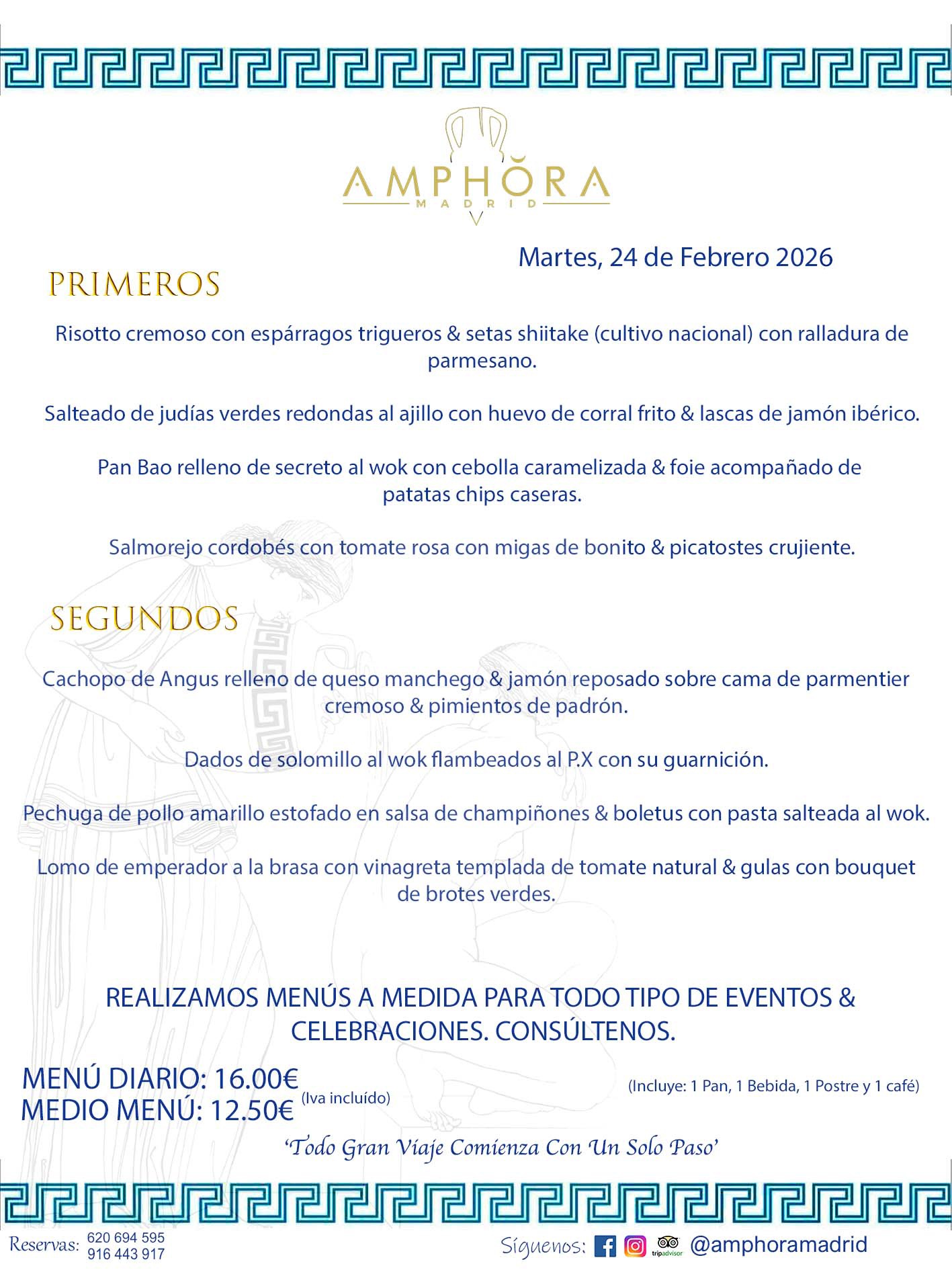 MENÚS DEL DÍA ALCORCÓN MENÚ DEL MARTES 24 DE FEBRERO DE DE 2026 MENÚS DIARIOS MEJORES MENÚS RESTAURANTES ALCORCÓN RESTAURANTE AMPHORA TERRAZA EN ALCORCÓN (DISPONEMOS DE UNA GRAN TERRAZA) Av. Leganés, 54 28923 · Alcorcón · Madrid · España. 91 644 39 17 620 694 595 También realizamos menús especiales a medida personalizados a grupos para todo tipo de eventos, como celebraciones, comidas o cenas de empresas, bautizos, bodas, cumpleaños, cenas o comidas de navidad 2023 2024, etc. Consúltenos o visite nuestras excelentes y amplias instalaciones y les prepararemos el menú más ajustado a sus necesidades y presupuesto. #RestaurantesEventos #RestaurantesMenúsCelebraciones #RestaurantesSalonesBodasBautizosComuniones #MenúsEspecialesparaEventosAlcorcón #MenúsCelebracionesAlcorcón #RestaurantesSalonesMenúsEspecialesGrupos #RestaurantesMenúsCumpleaños #ComidasCenasEmpresasAlcorcón #MenúsparaCenasComidasEventosEmpresasMadrid #MejoresTerrazasMadrid #MejorTerrazaAlcorcónMadrid #PresupuestosMenúsBodasComunionesBautizosAlcorcón #RestaurantesSecretosconEncantoMadrid #RestaurantesMenúsCenasComidasGruposEmpresasNavidadesAlcorcon #SalonesComidasCenasEmpresasAlcorcón #MenúsEventos #MenúsBodas #MenúsComuniones #MenúsCumpleaños #MenúsBautizos #MenúsEventosAlcorcón #MenúsBodasAlcorcón #MenúsComunionesAlcorcón #MenúsCumpleañosAlcorcón #MenúsBautizosAlcorcón #MenúsNavidadAlcorcón #MenúsComidasNavidad #MenúsCenasNavidad #SalonesEventosAlcorcón RESTAURANTES ALCORCÓN CELEBRACIONES EVENTOS CUMPLEAÑOS BODAS COMUNIONES BAUTIZOS, MENÚS ESPECIALES A MEDIDA PARA REUNIONES FAMILIARES EVENTOS CELEBRACIONES BODAS COMUNIONES BAUTIZOS EN ALCORCÓN, RESTAURANTES SALONES GRUPOS COMIDAS CENAS EN ALCORCÓN, RESTAURANTES COMIDAS CENAS EMPRESA ALCORCÓN MADRID, MEJORES TERRAZAS ALCORCÓN, MEJOR TERRAZA ALCORCÓN, RESTAURANTES SECRETOS CON ENCANTO EN MADRID, RESTAURANTES MENUS GRUPOS ESPECIALES COMIDAS CENAS EMPRESAS NAVIDADES ALCORCÓN, CONSÚLTE NUESTROS MENÚS A MEDIDA PARA EVENTOS - REALIZAMOS MENÚS A MEDIDA PARA BODAS, COMUNIONES, BAUTIZOS, CUMPLEAÑOS, CENAS COMIDAS DE EMPRESAS, ETC - NUESTRO RESTAURANTE DIPONE DE UNA EXTRAORDINARIA TERRAZA PARA TODO TIPO DE EVENTOS - NUESTROS SALONES INTERIORES SE ADAPTAN A TODO DE EVENTOS, YA SEAN PARTICULARES COMO DE EMPRESAS - RESTAURANTE PREPARADO PARA TODO TIPO DE EVENTOS DE CLIENTES DE LA ZONA SUR SUROESTE DE MADRID COMO ALCORCÓN MÓSTOLES FUENLABRADA VILLAVICIOSA DE ODÓN POZUELO DE ALARCÓN GETAFE LAS ROZAS MAJADAHONDA - UNO DE LOS MEJORES RESTAURANTES DE MADRID PARA COMER O CENAR A LA CARTA O CON NUESTROS MENÚS - CELEBRE CON NOSOTROS SUS REUNIONES FAMILIARES CUMPLEAÑOS BAUTIZOS COMUNIONES BODAS PRESENTACIONES ETC. PUES SERÁN UN ÉXITO - MEJORES RESTAURANTES SALONES CELEBRACIONES EN ALCORCÓN -RESTAURANTES MENUS GRUPOS COMIDAS CENAS REUNIONES EMPRESAS NAVIDADES 2024 ALCORCÓN ZONA SUR MADRID.MENÚS DEL DÍA ALCORCÓN DIARIOS MEJORES MENÚS RESTAURANTES ALCORCÓN RESTAURANTE AMPHORA TERRAZA EN ALCORCÓN (DISPONEMOS DE UNA GRAN TERRAZA)