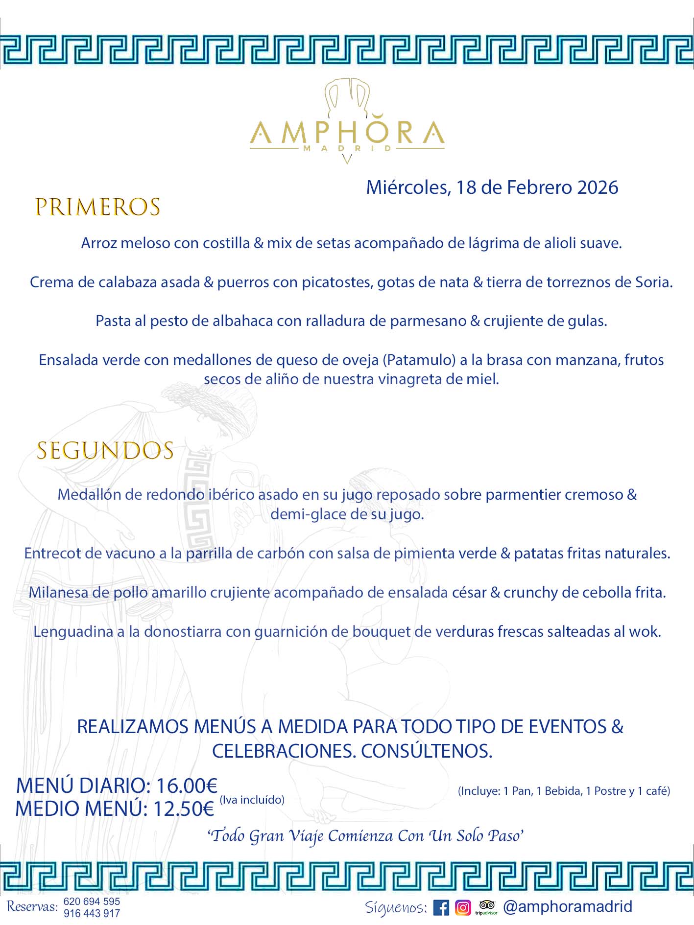 MENÚS DEL DÍA ALCORCÓN MENÚ DEL MIÉRCOLES 18 DE FEBRERO DE DE 2026 MENÚS DIARIOS MEJORES MENÚS RESTAURANTES ALCORCÓN RESTAURANTE AMPHORA TERRAZA EN ALCORCÓN (DISPONEMOS DE UNA GRAN TERRAZA) Av. Leganés, 54 28923 · Alcorcón · Madrid · España. 91 644 39 17 620 694 595 También realizamos menús especiales a medida personalizados a grupos para todo tipo de eventos, como celebraciones, comidas o cenas de empresas, bautizos, bodas, cumpleaños, cenas o comidas de navidad 2023 2024, etc. Consúltenos o visite nuestras excelentes y amplias instalaciones y les prepararemos el menú más ajustado a sus necesidades y presupuesto. #RestaurantesEventos #RestaurantesMenúsCelebraciones #RestaurantesSalonesBodasBautizosComuniones #MenúsEspecialesparaEventosAlcorcón #MenúsCelebracionesAlcorcón #RestaurantesSalonesMenúsEspecialesGrupos #RestaurantesMenúsCumpleaños #ComidasCenasEmpresasAlcorcón #MenúsparaCenasComidasEventosEmpresasMadrid #MejoresTerrazasMadrid #MejorTerrazaAlcorcónMadrid #PresupuestosMenúsBodasComunionesBautizosAlcorcón #RestaurantesSecretosconEncantoMadrid #RestaurantesMenúsCenasComidasGruposEmpresasNavidadesAlcorcon #SalonesComidasCenasEmpresasAlcorcón #MenúsEventos #MenúsBodas #MenúsComuniones #MenúsCumpleaños #MenúsBautizos #MenúsEventosAlcorcón #MenúsBodasAlcorcón #MenúsComunionesAlcorcón #MenúsCumpleañosAlcorcón #MenúsBautizosAlcorcón #MenúsNavidadAlcorcón #MenúsComidasNavidad #MenúsCenasNavidad #SalonesEventosAlcorcón RESTAURANTES ALCORCÓN CELEBRACIONES EVENTOS CUMPLEAÑOS BODAS COMUNIONES BAUTIZOS, MENÚS ESPECIALES A MEDIDA PARA REUNIONES FAMILIARES EVENTOS CELEBRACIONES BODAS COMUNIONES BAUTIZOS EN ALCORCÓN, RESTAURANTES SALONES GRUPOS COMIDAS CENAS EN ALCORCÓN, RESTAURANTES COMIDAS CENAS EMPRESA ALCORCÓN MADRID, MEJORES TERRAZAS ALCORCÓN, MEJOR TERRAZA ALCORCÓN, RESTAURANTES SECRETOS CON ENCANTO EN MADRID, RESTAURANTES MENUS GRUPOS ESPECIALES COMIDAS CENAS EMPRESAS NAVIDADES ALCORCÓN, CONSÚLTE NUESTROS MENÚS A MEDIDA PARA EVENTOS - REALIZAMOS MENÚS A MEDIDA PARA BODAS, COMUNIONES, BAUTIZOS, CUMPLEAÑOS, CENAS COMIDAS DE EMPRESAS, ETC - NUESTRO RESTAURANTE DIPONE DE UNA EXTRAORDINARIA TERRAZA PARA TODO TIPO DE EVENTOS - NUESTROS SALONES INTERIORES SE ADAPTAN A TODO DE EVENTOS, YA SEAN PARTICULARES COMO DE EMPRESAS - RESTAURANTE PREPARADO PARA TODO TIPO DE EVENTOS DE CLIENTES DE LA ZONA SUR SUROESTE DE MADRID COMO ALCORCÓN MÓSTOLES FUENLABRADA VILLAVICIOSA DE ODÓN POZUELO DE ALARCÓN GETAFE LAS ROZAS MAJADAHONDA - UNO DE LOS MEJORES RESTAURANTES DE MADRID PARA COMER O CENAR A LA CARTA O CON NUESTROS MENÚS - CELEBRE CON NOSOTROS SUS REUNIONES FAMILIARES CUMPLEAÑOS BAUTIZOS COMUNIONES BODAS PRESENTACIONES ETC. PUES SERÁN UN ÉXITO - MEJORES RESTAURANTES SALONES CELEBRACIONES EN ALCORCÓN -RESTAURANTES MENUS GRUPOS COMIDAS CENAS REUNIONES EMPRESAS NAVIDADES 2024 ALCORCÓN ZONA SUR MADRID.MENÚS DEL DÍA ALCORCÓN DIARIOS MEJORES MENÚS RESTAURANTES ALCORCÓN RESTAURANTE AMPHORA TERRAZA EN ALCORCÓN (DISPONEMOS DE UNA GRAN TERRAZA)