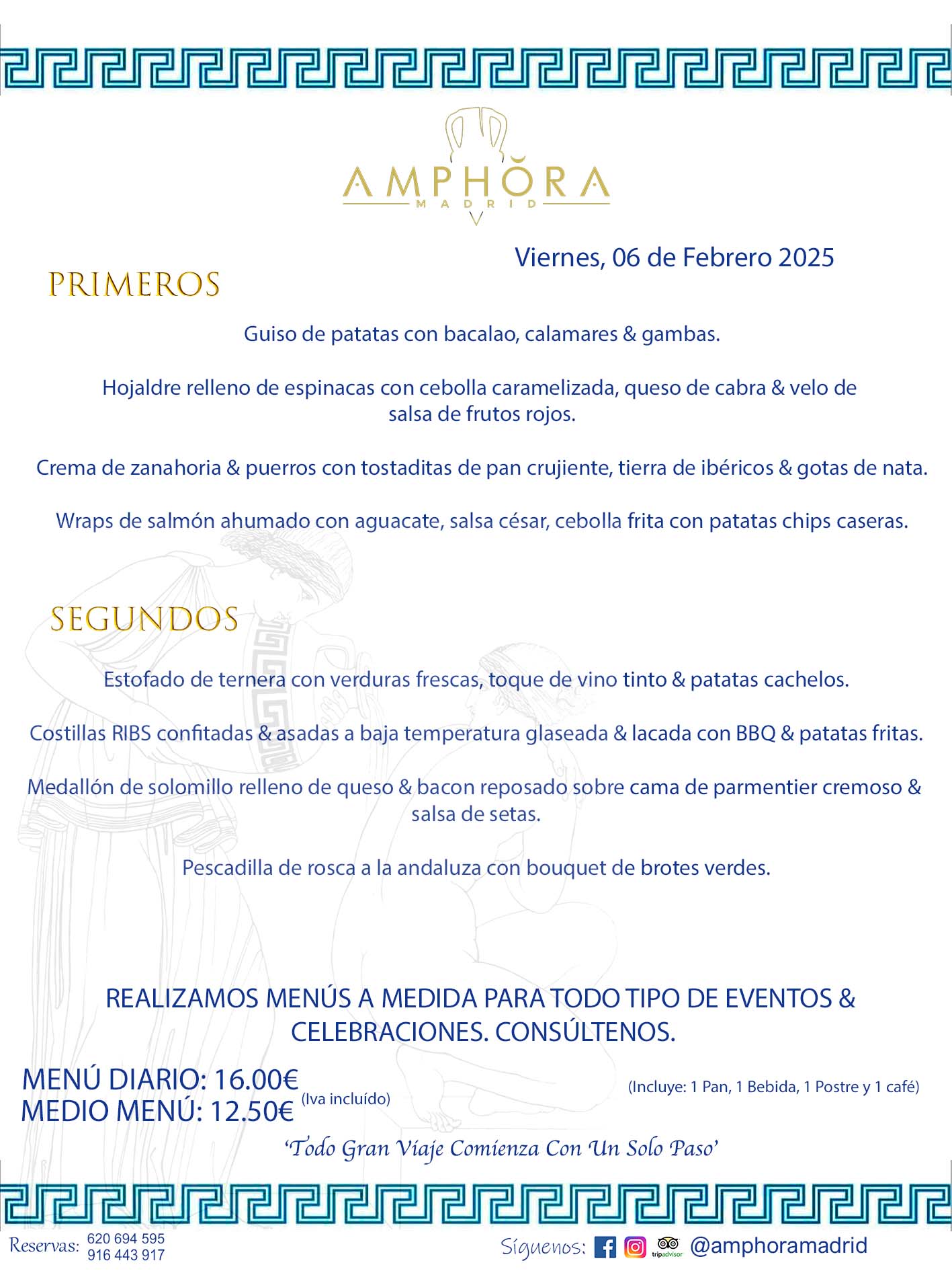 MENÚS DEL DÍA ALCORCÓN MENÚ DEL VIERNES 6 DE FEBRERO DE DE 2026 MENÚS DIARIOS MEJORES MENÚS RESTAURANTES ALCORCÓN RESTAURANTE AMPHORA TERRAZA EN ALCORCÓN (DISPONEMOS DE UNA GRAN TERRAZA) Av. Leganés, 54 28923 · Alcorcón · Madrid · España. 91 644 39 17 620 694 595 También realizamos menús especiales a medida personalizados a grupos para todo tipo de eventos, como celebraciones, comidas o cenas de empresas, bautizos, bodas, cumpleaños, cenas o comidas de navidad 2023 2024, etc. Consúltenos o visite nuestras excelentes y amplias instalaciones y les prepararemos el menú más ajustado a sus necesidades y presupuesto. #RestaurantesEventos #RestaurantesMenúsCelebraciones #RestaurantesSalonesBodasBautizosComuniones #MenúsEspecialesparaEventosAlcorcón #MenúsCelebracionesAlcorcón #RestaurantesSalonesMenúsEspecialesGrupos #RestaurantesMenúsCumpleaños #ComidasCenasEmpresasAlcorcón #MenúsparaCenasComidasEventosEmpresasMadrid #MejoresTerrazasMadrid #MejorTerrazaAlcorcónMadrid #PresupuestosMenúsBodasComunionesBautizosAlcorcón #RestaurantesSecretosconEncantoMadrid #RestaurantesMenúsCenasComidasGruposEmpresasNavidadesAlcorcon #SalonesComidasCenasEmpresasAlcorcón #MenúsEventos #MenúsBodas #MenúsComuniones #MenúsCumpleaños #MenúsBautizos #MenúsEventosAlcorcón #MenúsBodasAlcorcón #MenúsComunionesAlcorcón #MenúsCumpleañosAlcorcón #MenúsBautizosAlcorcón #MenúsNavidadAlcorcón #MenúsComidasNavidad #MenúsCenasNavidad #SalonesEventosAlcorcón RESTAURANTES ALCORCÓN CELEBRACIONES EVENTOS CUMPLEAÑOS BODAS COMUNIONES BAUTIZOS, MENÚS ESPECIALES A MEDIDA PARA REUNIONES FAMILIARES EVENTOS CELEBRACIONES BODAS COMUNIONES BAUTIZOS EN ALCORCÓN, RESTAURANTES SALONES GRUPOS COMIDAS CENAS EN ALCORCÓN, RESTAURANTES COMIDAS CENAS EMPRESA ALCORCÓN MADRID, MEJORES TERRAZAS ALCORCÓN, MEJOR TERRAZA ALCORCÓN, RESTAURANTES SECRETOS CON ENCANTO EN MADRID, RESTAURANTES MENUS GRUPOS ESPECIALES COMIDAS CENAS EMPRESAS NAVIDADES ALCORCÓN, CONSÚLTE NUESTROS MENÚS A MEDIDA PARA EVENTOS - REALIZAMOS MENÚS A MEDIDA PARA BODAS, COMUNIONES, BAUTIZOS, CUMPLEAÑOS, CENAS COMIDAS DE EMPRESAS, ETC - NUESTRO RESTAURANTE DIPONE DE UNA EXTRAORDINARIA TERRAZA PARA TODO TIPO DE EVENTOS - NUESTROS SALONES INTERIORES SE ADAPTAN A TODO DE EVENTOS, YA SEAN PARTICULARES COMO DE EMPRESAS - RESTAURANTE PREPARADO PARA TODO TIPO DE EVENTOS DE CLIENTES DE LA ZONA SUR SUROESTE DE MADRID COMO ALCORCÓN MÓSTOLES FUENLABRADA VILLAVICIOSA DE ODÓN POZUELO DE ALARCÓN GETAFE LAS ROZAS MAJADAHONDA - UNO DE LOS MEJORES RESTAURANTES DE MADRID PARA COMER O CENAR A LA CARTA O CON NUESTROS MENÚS - CELEBRE CON NOSOTROS SUS REUNIONES FAMILIARES CUMPLEAÑOS BAUTIZOS COMUNIONES BODAS PRESENTACIONES ETC. PUES SERÁN UN ÉXITO - MEJORES RESTAURANTES SALONES CELEBRACIONES EN ALCORCÓN -RESTAURANTES MENUS GRUPOS COMIDAS CENAS REUNIONES EMPRESAS NAVIDADES 2024 ALCORCÓN ZONA SUR MADRID.MENÚS DEL DÍA ALCORCÓN DIARIOS MEJORES MENÚS RESTAURANTES ALCORCÓN RESTAURANTE AMPHORA TERRAZA EN ALCORCÓN (DISPONEMOS DE UNA GRAN TERRAZA)