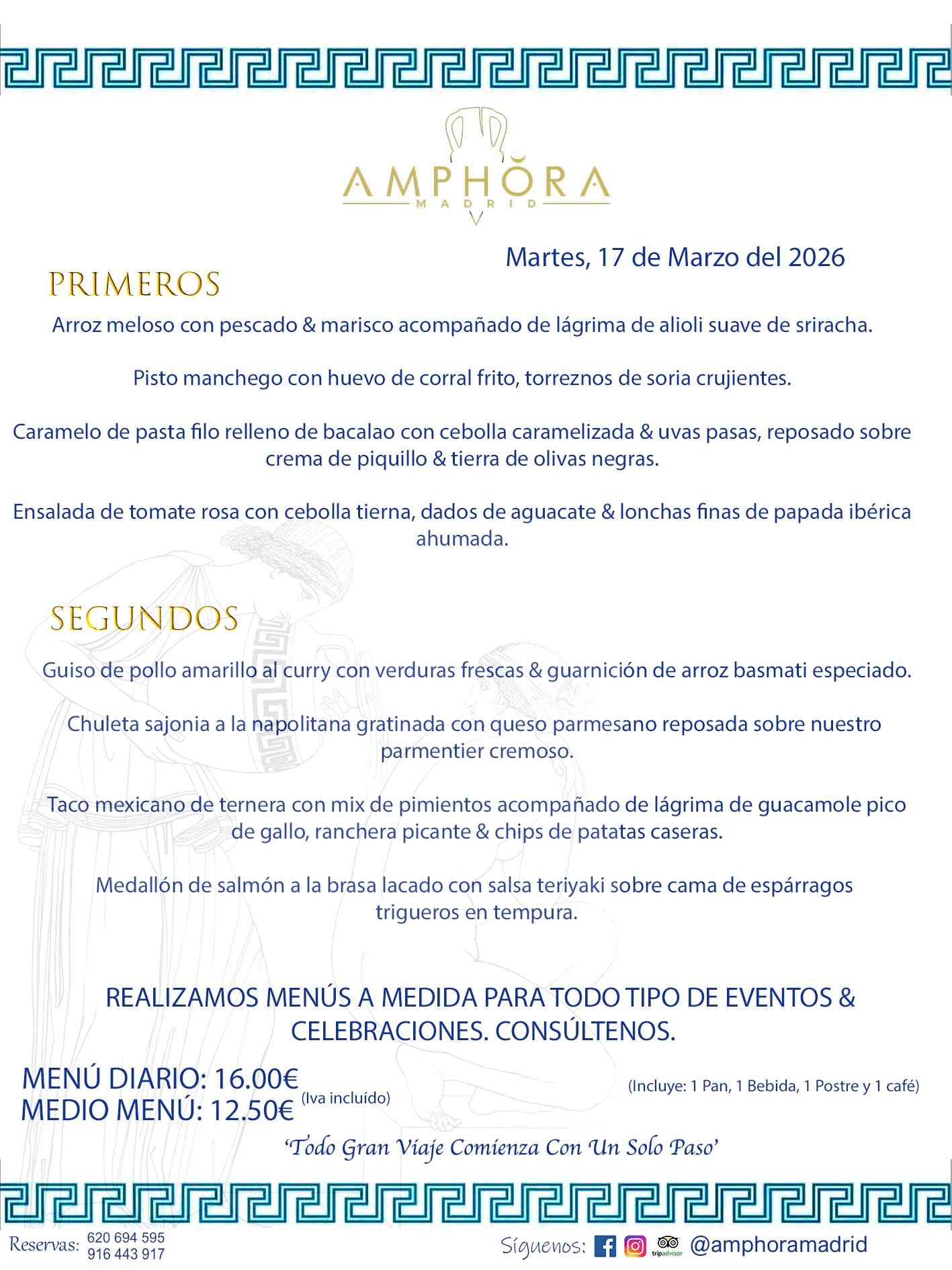 MENÚS DEL DÍA ALCORCÓN MENÚ DEL MARTES 17 DE MARZO DE DE 2026 MENÚS DIARIOS MEJORES MENÚS RESTAURANTES ALCORCÓN RESTAURANTE AMPHORA TERRAZA EN ALCORCÓN (DISPONEMOS DE UNA GRAN TERRAZA) Av. Leganés, 54 28923 · Alcorcón · Madrid · España. 91 644 39 17 620 694 595 También realizamos menús especiales a medida personalizados a grupos para todo tipo de eventos, como celebraciones, comidas o cenas de empresas, bautizos, bodas, cumpleaños, cenas o comidas de navidad 2023 2024, etc. Consúltenos o visite nuestras excelentes y amplias instalaciones y les prepararemos el menú más ajustado a sus necesidades y presupuesto. #RestaurantesEventos #RestaurantesMenúsCelebraciones #RestaurantesSalonesBodasBautizosComuniones #MenúsEspecialesparaEventosAlcorcón #MenúsCelebracionesAlcorcón #RestaurantesSalonesMenúsEspecialesGrupos #RestaurantesMenúsCumpleaños #ComidasCenasEmpresasAlcorcón #MenúsparaCenasComidasEventosEmpresasMadrid #MejoresTerrazasMadrid #MejorTerrazaAlcorcónMadrid #PresupuestosMenúsBodasComunionesBautizosAlcorcón #RestaurantesSecretosconEncantoMadrid #RestaurantesMenúsCenasComidasGruposEmpresasNavidadesAlcorcon #SalonesComidasCenasEmpresasAlcorcón #MenúsEventos #MenúsBodas #MenúsComuniones #MenúsCumpleaños #MenúsBautizos #MenúsEventosAlcorcón #MenúsBodasAlcorcón #MenúsComunionesAlcorcón #MenúsCumpleañosAlcorcón #MenúsBautizosAlcorcón #MenúsNavidadAlcorcón #MenúsComidasNavidad #MenúsCenasNavidad #SalonesEventosAlcorcón RESTAURANTES ALCORCÓN CELEBRACIONES EVENTOS CUMPLEAÑOS BODAS COMUNIONES BAUTIZOS, MENÚS ESPECIALES A MEDIDA PARA REUNIONES FAMILIARES EVENTOS CELEBRACIONES BODAS COMUNIONES BAUTIZOS EN ALCORCÓN, RESTAURANTES SALONES GRUPOS COMIDAS CENAS EN ALCORCÓN, RESTAURANTES COMIDAS CENAS EMPRESA ALCORCÓN MADRID, MEJORES TERRAZAS ALCORCÓN, MEJOR TERRAZA ALCORCÓN, RESTAURANTES SECRETOS CON ENCANTO EN MADRID, RESTAURANTES MENUS GRUPOS ESPECIALES COMIDAS CENAS EMPRESAS NAVIDADES ALCORCÓN, CONSÚLTE NUESTROS MENÚS A MEDIDA PARA EVENTOS - REALIZAMOS MENÚS A MEDIDA PARA BODAS, COMUNIONES, BAUTIZOS, CUMPLEAÑOS, CENAS COMIDAS DE EMPRESAS, ETC - NUESTRO RESTAURANTE DIPONE DE UNA EXTRAORDINARIA TERRAZA PARA TODO TIPO DE EVENTOS - NUESTROS SALONES INTERIORES SE ADAPTAN A TODO DE EVENTOS, YA SEAN PARTICULARES COMO DE EMPRESAS - RESTAURANTE PREPARADO PARA TODO TIPO DE EVENTOS DE CLIENTES DE LA ZONA SUR SUROESTE DE MADRID COMO ALCORCÓN MÓSTOLES FUENLABRADA VILLAVICIOSA DE ODÓN POZUELO DE ALARCÓN GETAFE LAS ROZAS MAJADAHONDA - UNO DE LOS MEJORES RESTAURANTES DE MADRID PARA COMER O CENAR A LA CARTA O CON NUESTROS MENÚS - CELEBRE CON NOSOTROS SUS REUNIONES FAMILIARES CUMPLEAÑOS BAUTIZOS COMUNIONES BODAS PRESENTACIONES ETC. PUES SERÁN UN ÉXITO - MEJORES RESTAURANTES SALONES CELEBRACIONES EN ALCORCÓN -RESTAURANTES MENUS GRUPOS COMIDAS CENAS REUNIONES EMPRESAS NAVIDADES 2024 ALCORCÓN ZONA SUR MADRID.MENÚS DEL DÍA ALCORCÓN DIARIOS MEJORES MENÚS RESTAURANTES ALCORCÓN RESTAURANTE AMPHORA TERRAZA EN ALCORCÓN (DISPONEMOS DE UNA GRAN TERRAZA)