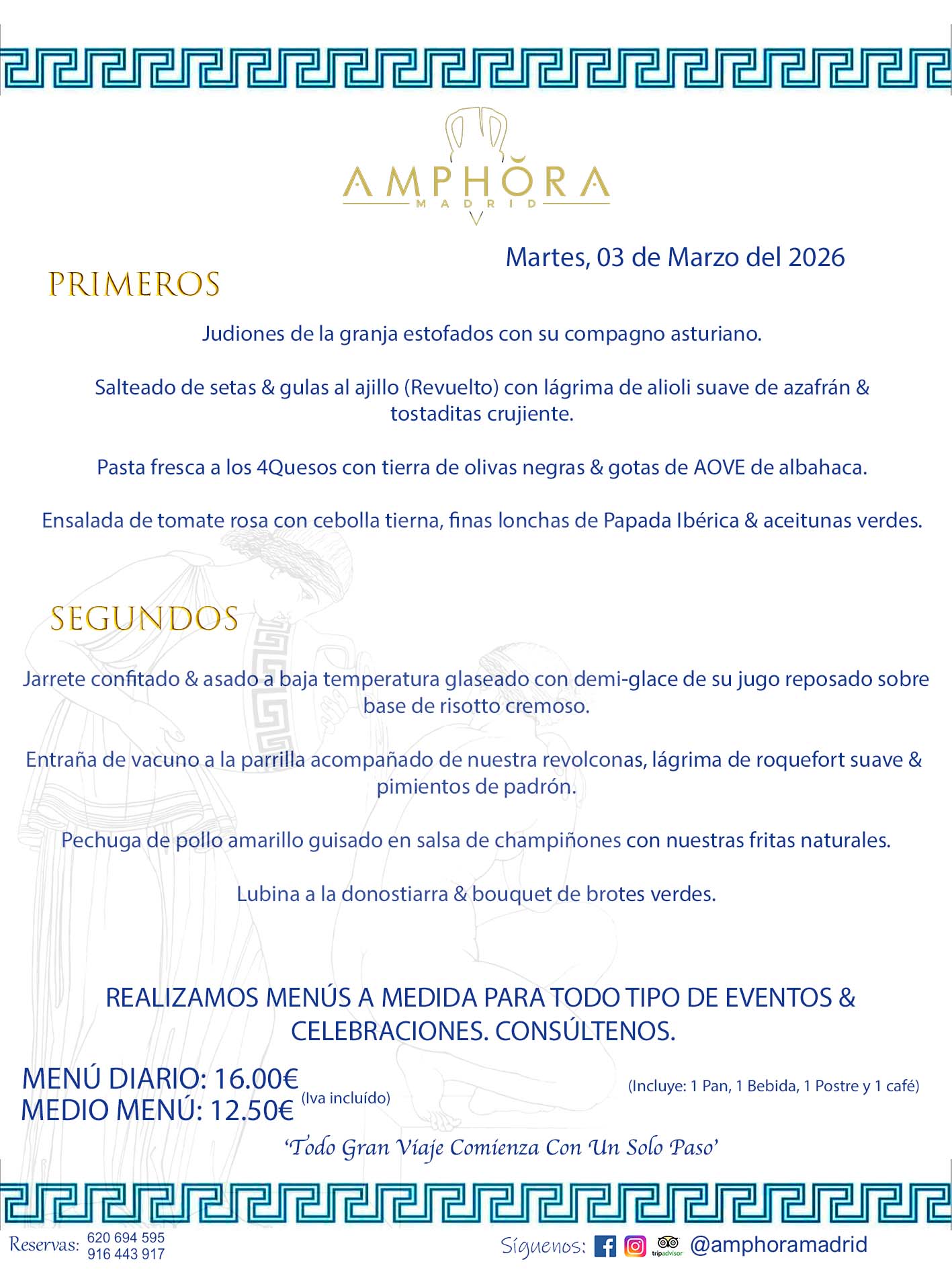 MENÚS DEL DÍA ALCORCÓN MENÚ DEL MARTES 3 DE MARZO DE DE 2026 MENÚS DIARIOS MEJORES MENÚS RESTAURANTES ALCORCÓN RESTAURANTE AMPHORA TERRAZA EN ALCORCÓN (DISPONEMOS DE UNA GRAN TERRAZA) Av. Leganés, 54 28923 · Alcorcón · Madrid · España. 91 644 39 17 620 694 595 También realizamos menús especiales a medida personalizados a grupos para todo tipo de eventos, como celebraciones, comidas o cenas de empresas, bautizos, bodas, cumpleaños, cenas o comidas de navidad 2023 2024, etc. Consúltenos o visite nuestras excelentes y amplias instalaciones y les prepararemos el menú más ajustado a sus necesidades y presupuesto. #RestaurantesEventos #RestaurantesMenúsCelebraciones #RestaurantesSalonesBodasBautizosComuniones #MenúsEspecialesparaEventosAlcorcón #MenúsCelebracionesAlcorcón #RestaurantesSalonesMenúsEspecialesGrupos #RestaurantesMenúsCumpleaños #ComidasCenasEmpresasAlcorcón #MenúsparaCenasComidasEventosEmpresasMadrid #MejoresTerrazasMadrid #MejorTerrazaAlcorcónMadrid #PresupuestosMenúsBodasComunionesBautizosAlcorcón #RestaurantesSecretosconEncantoMadrid #RestaurantesMenúsCenasComidasGruposEmpresasNavidadesAlcorcon #SalonesComidasCenasEmpresasAlcorcón #MenúsEventos #MenúsBodas #MenúsComuniones #MenúsCumpleaños #MenúsBautizos #MenúsEventosAlcorcón #MenúsBodasAlcorcón #MenúsComunionesAlcorcón #MenúsCumpleañosAlcorcón #MenúsBautizosAlcorcón #MenúsNavidadAlcorcón #MenúsComidasNavidad #MenúsCenasNavidad #SalonesEventosAlcorcón RESTAURANTES ALCORCÓN CELEBRACIONES EVENTOS CUMPLEAÑOS BODAS COMUNIONES BAUTIZOS, MENÚS ESPECIALES A MEDIDA PARA REUNIONES FAMILIARES EVENTOS CELEBRACIONES BODAS COMUNIONES BAUTIZOS EN ALCORCÓN, RESTAURANTES SALONES GRUPOS COMIDAS CENAS EN ALCORCÓN, RESTAURANTES COMIDAS CENAS EMPRESA ALCORCÓN MADRID, MEJORES TERRAZAS ALCORCÓN, MEJOR TERRAZA ALCORCÓN, RESTAURANTES SECRETOS CON ENCANTO EN MADRID, RESTAURANTES MENUS GRUPOS ESPECIALES COMIDAS CENAS EMPRESAS NAVIDADES ALCORCÓN, CONSÚLTE NUESTROS MENÚS A MEDIDA PARA EVENTOS - REALIZAMOS MENÚS A MEDIDA PARA BODAS, COMUNIONES, BAUTIZOS, CUMPLEAÑOS, CENAS COMIDAS DE EMPRESAS, ETC - NUESTRO RESTAURANTE DIPONE DE UNA EXTRAORDINARIA TERRAZA PARA TODO TIPO DE EVENTOS - NUESTROS SALONES INTERIORES SE ADAPTAN A TODO DE EVENTOS, YA SEAN PARTICULARES COMO DE EMPRESAS - RESTAURANTE PREPARADO PARA TODO TIPO DE EVENTOS DE CLIENTES DE LA ZONA SUR SUROESTE DE MADRID COMO ALCORCÓN MÓSTOLES FUENLABRADA VILLAVICIOSA DE ODÓN POZUELO DE ALARCÓN GETAFE LAS ROZAS MAJADAHONDA - UNO DE LOS MEJORES RESTAURANTES DE MADRID PARA COMER O CENAR A LA CARTA O CON NUESTROS MENÚS - CELEBRE CON NOSOTROS SUS REUNIONES FAMILIARES CUMPLEAÑOS BAUTIZOS COMUNIONES BODAS PRESENTACIONES ETC. PUES SERÁN UN ÉXITO - MEJORES RESTAURANTES SALONES CELEBRACIONES EN ALCORCÓN -RESTAURANTES MENUS GRUPOS COMIDAS CENAS REUNIONES EMPRESAS NAVIDADES 2024 ALCORCÓN ZONA SUR MADRID.MENÚS DEL DÍA ALCORCÓN DIARIOS MEJORES MENÚS RESTAURANTES ALCORCÓN RESTAURANTE AMPHORA TERRAZA EN ALCORCÓN (DISPONEMOS DE UNA GRAN TERRAZA)