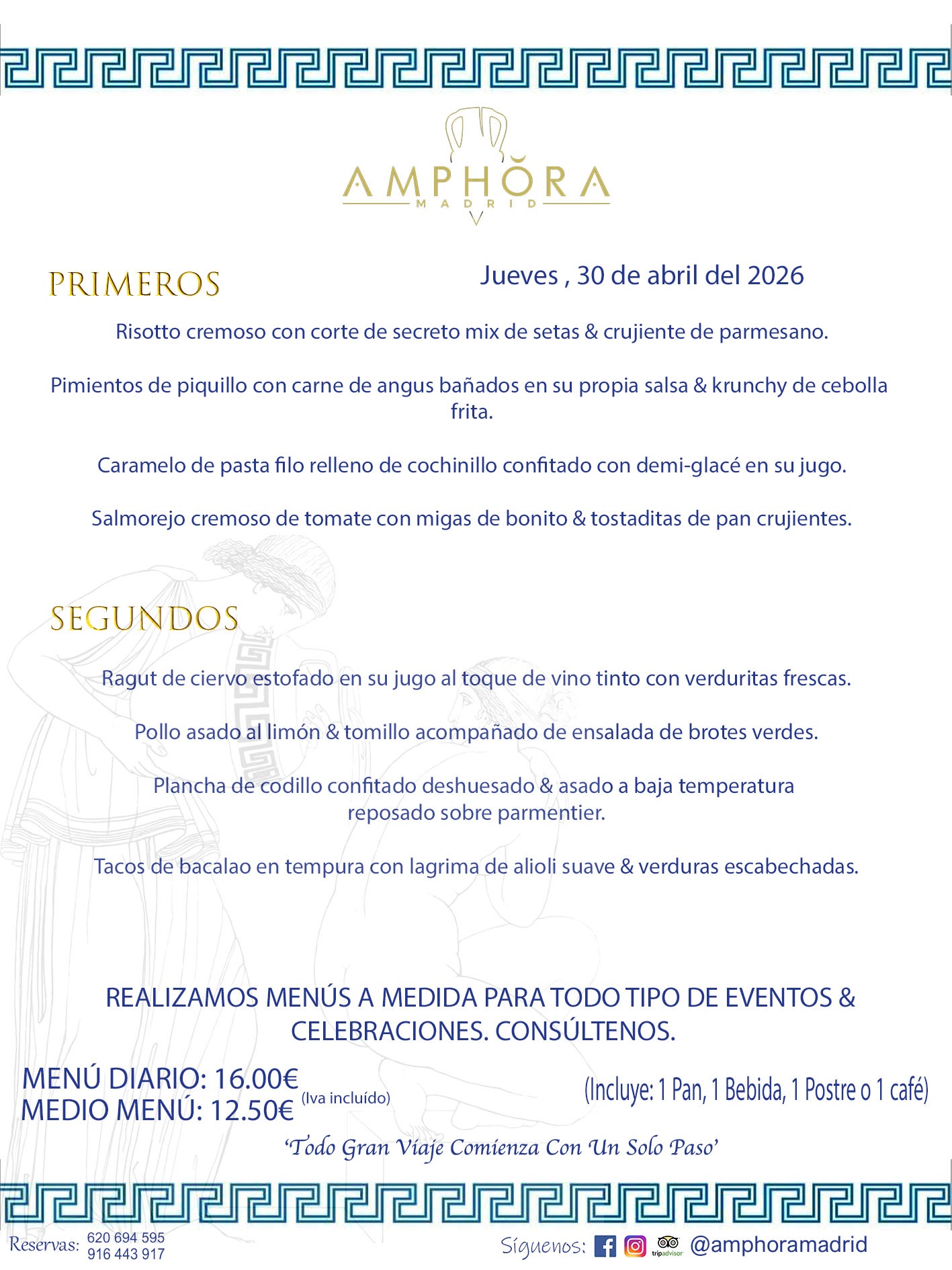 MENÚS DEL DÍA ALCORCÓN MENÚ DEL JUEVES 23 DE ABRIL DE DE 2026 MENÚS DIARIOS MEJORES MENÚS RESTAURANTES ALCORCÓN RESTAURANTE AMPHORA TERRAZA EN ALCORCÓN (DISPONEMOS DE UNA GRAN TERRAZA) Av. Leganés, 54 28923 · Alcorcón · Madrid · España. 91 644 39 17 620 694 595 También realizamos menús especiales a medida personalizados a grupos para todo tipo de eventos, como celebraciones, comidas o cenas de empresas, bautizos, bodas, cumpleaños, cenas o comidas de navidad 2023 2024, etc. Consúltenos o visite nuestras excelentes y amplias instalaciones y les prepararemos el menú más ajustado a sus necesidades y presupuesto. #RestaurantesEventos #RestaurantesMenúsCelebraciones #RestaurantesSalonesBodasBautizosComuniones #MenúsEspecialesparaEventosAlcorcón #MenúsCelebracionesAlcorcón #RestaurantesSalonesMenúsEspecialesGrupos #RestaurantesMenúsCumpleaños #ComidasCenasEmpresasAlcorcón #MenúsparaCenasComidasEventosEmpresasMadrid #MejoresTerrazasMadrid #MejorTerrazaAlcorcónMadrid #PresupuestosMenúsBodasComunionesBautizosAlcorcón #RestaurantesSecretosconEncantoMadrid #RestaurantesMenúsCenasComidasGruposEmpresasNavidadesAlcorcon #SalonesComidasCenasEmpresasAlcorcón #MenúsEventos #MenúsBodas #MenúsComuniones #MenúsCumpleaños #MenúsBautizos #MenúsEventosAlcorcón #MenúsBodasAlcorcón #MenúsComunionesAlcorcón #MenúsCumpleañosAlcorcón #MenúsBautizosAlcorcón #MenúsNavidadAlcorcón #MenúsComidasNavidad #MenúsCenasNavidad #SalonesEventosAlcorcón RESTAURANTES ALCORCÓN CELEBRACIONES EVENTOS CUMPLEAÑOS BODAS COMUNIONES BAUTIZOS, MENÚS ESPECIALES A MEDIDA PARA REUNIONES FAMILIARES EVENTOS CELEBRACIONES BODAS COMUNIONES BAUTIZOS EN ALCORCÓN, RESTAURANTES SALONES GRUPOS COMIDAS CENAS EN ALCORCÓN, RESTAURANTES COMIDAS CENAS EMPRESA ALCORCÓN MADRID, MEJORES TERRAZAS ALCORCÓN, MEJOR TERRAZA ALCORCÓN, RESTAURANTES SECRETOS CON ENCANTO EN MADRID, RESTAURANTES MENUS GRUPOS ESPECIALES COMIDAS CENAS EMPRESAS NAVIDADES ALCORCÓN, CONSÚLTE NUESTROS MENÚS A MEDIDA PARA EVENTOS - REALIZAMOS MENÚS A MEDIDA PARA BODAS, COMUNIONES, BAUTIZOS, CUMPLEAÑOS, CENAS COMIDAS DE EMPRESAS, ETC - NUESTRO RESTAURANTE DIPONE DE UNA EXTRAORDINARIA TERRAZA PARA TODO TIPO DE EVENTOS - NUESTROS SALONES INTERIORES SE ADAPTAN A TODO DE EVENTOS, YA SEAN PARTICULARES COMO DE EMPRESAS - RESTAURANTE PREPARADO PARA TODO TIPO DE EVENTOS DE CLIENTES DE LA ZONA SUR SUROESTE DE MADRID COMO ALCORCÓN MÓSTOLES FUENLABRADA VILLAVICIOSA DE ODÓN POZUELO DE ALARCÓN GETAFE LAS ROZAS MAJADAHONDA - UNO DE LOS MEJORES RESTAURANTES DE MADRID PARA COMER O CENAR A LA CARTA O CON NUESTROS MENÚS - CELEBRE CON NOSOTROS SUS REUNIONES FAMILIARES CUMPLEAÑOS BAUTIZOS COMUNIONES BODAS PRESENTACIONES ETC. PUES SERÁN UN ÉXITO - MEJORES RESTAURANTES SALONES CELEBRACIONES EN ALCORCÓN -RESTAURANTES MENUS GRUPOS COMIDAS CENAS REUNIONES EMPRESAS NAVIDADES 2024 ALCORCÓN ZONA SUR MADRID.MENÚS DEL DÍA ALCORCÓN DIARIOS MEJORES MENÚS RESTAURANTES ALCORCÓN RESTAURANTE AMPHORA TERRAZA EN ALCORCÓN (DISPONEMOS DE UNA GRAN TERRAZA)