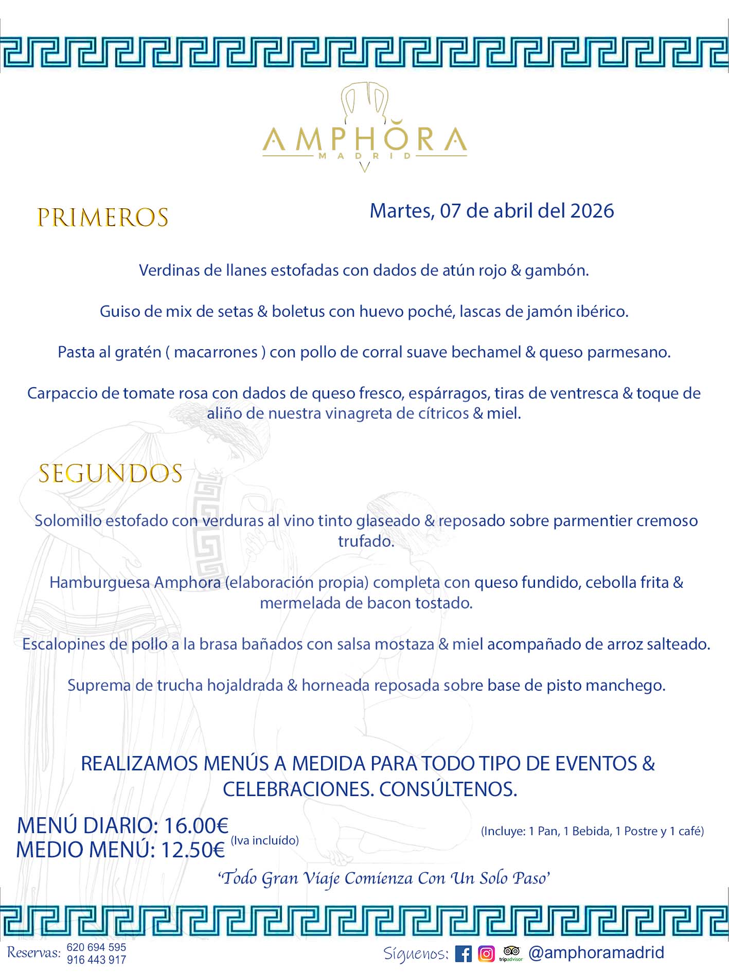 MENÚS DEL DÍA ALCORCÓN MENÚ DEL MARTES 7 DE ABRIL DE DE 2026 MENÚS DIARIOS MEJORES MENÚS RESTAURANTES ALCORCÓN RESTAURANTE AMPHORA TERRAZA EN ALCORCÓN (DISPONEMOS DE UNA GRAN TERRAZA) Av. Leganés, 54 28923 · Alcorcón · Madrid · España. 91 644 39 17 620 694 595 También realizamos menús especiales a medida personalizados a grupos para todo tipo de eventos, como celebraciones, comidas o cenas de empresas, bautizos, bodas, cumpleaños, cenas o comidas de navidad 2023 2024, etc. Consúltenos o visite nuestras excelentes y amplias instalaciones y les prepararemos el menú más ajustado a sus necesidades y presupuesto. #RestaurantesEventos #RestaurantesMenúsCelebraciones #RestaurantesSalonesBodasBautizosComuniones #MenúsEspecialesparaEventosAlcorcón #MenúsCelebracionesAlcorcón #RestaurantesSalonesMenúsEspecialesGrupos #RestaurantesMenúsCumpleaños #ComidasCenasEmpresasAlcorcón #MenúsparaCenasComidasEventosEmpresasMadrid #MejoresTerrazasMadrid #MejorTerrazaAlcorcónMadrid #PresupuestosMenúsBodasComunionesBautizosAlcorcón #RestaurantesSecretosconEncantoMadrid #RestaurantesMenúsCenasComidasGruposEmpresasNavidadesAlcorcon #SalonesComidasCenasEmpresasAlcorcón #MenúsEventos #MenúsBodas #MenúsComuniones #MenúsCumpleaños #MenúsBautizos #MenúsEventosAlcorcón #MenúsBodasAlcorcón #MenúsComunionesAlcorcón #MenúsCumpleañosAlcorcón #MenúsBautizosAlcorcón #MenúsNavidadAlcorcón #MenúsComidasNavidad #MenúsCenasNavidad #SalonesEventosAlcorcón RESTAURANTES ALCORCÓN CELEBRACIONES EVENTOS CUMPLEAÑOS BODAS COMUNIONES BAUTIZOS, MENÚS ESPECIALES A MEDIDA PARA REUNIONES FAMILIARES EVENTOS CELEBRACIONES BODAS COMUNIONES BAUTIZOS EN ALCORCÓN, RESTAURANTES SALONES GRUPOS COMIDAS CENAS EN ALCORCÓN, RESTAURANTES COMIDAS CENAS EMPRESA ALCORCÓN MADRID, MEJORES TERRAZAS ALCORCÓN, MEJOR TERRAZA ALCORCÓN, RESTAURANTES SECRETOS CON ENCANTO EN MADRID, RESTAURANTES MENUS GRUPOS ESPECIALES COMIDAS CENAS EMPRESAS NAVIDADES ALCORCÓN, CONSÚLTE NUESTROS MENÚS A MEDIDA PARA EVENTOS - REALIZAMOS MENÚS A MEDIDA PARA BODAS, COMUNIONES, BAUTIZOS, CUMPLEAÑOS, CENAS COMIDAS DE EMPRESAS, ETC - NUESTRO RESTAURANTE DIPONE DE UNA EXTRAORDINARIA TERRAZA PARA TODO TIPO DE EVENTOS - NUESTROS SALONES INTERIORES SE ADAPTAN A TODO DE EVENTOS, YA SEAN PARTICULARES COMO DE EMPRESAS - RESTAURANTE PREPARADO PARA TODO TIPO DE EVENTOS DE CLIENTES DE LA ZONA SUR SUROESTE DE MADRID COMO ALCORCÓN MÓSTOLES FUENLABRADA VILLAVICIOSA DE ODÓN POZUELO DE ALARCÓN GETAFE LAS ROZAS MAJADAHONDA - UNO DE LOS MEJORES RESTAURANTES DE MADRID PARA COMER O CENAR A LA CARTA O CON NUESTROS MENÚS - CELEBRE CON NOSOTROS SUS REUNIONES FAMILIARES CUMPLEAÑOS BAUTIZOS COMUNIONES BODAS PRESENTACIONES ETC. PUES SERÁN UN ÉXITO - MEJORES RESTAURANTES SALONES CELEBRACIONES EN ALCORCÓN -RESTAURANTES MENUS GRUPOS COMIDAS CENAS REUNIONES EMPRESAS NAVIDADES 2024 ALCORCÓN ZONA SUR MADRID.MENÚS DEL DÍA ALCORCÓN DIARIOS MEJORES MENÚS RESTAURANTES ALCORCÓN RESTAURANTE AMPHORA TERRAZA EN ALCORCÓN (DISPONEMOS DE UNA GRAN TERRAZA)