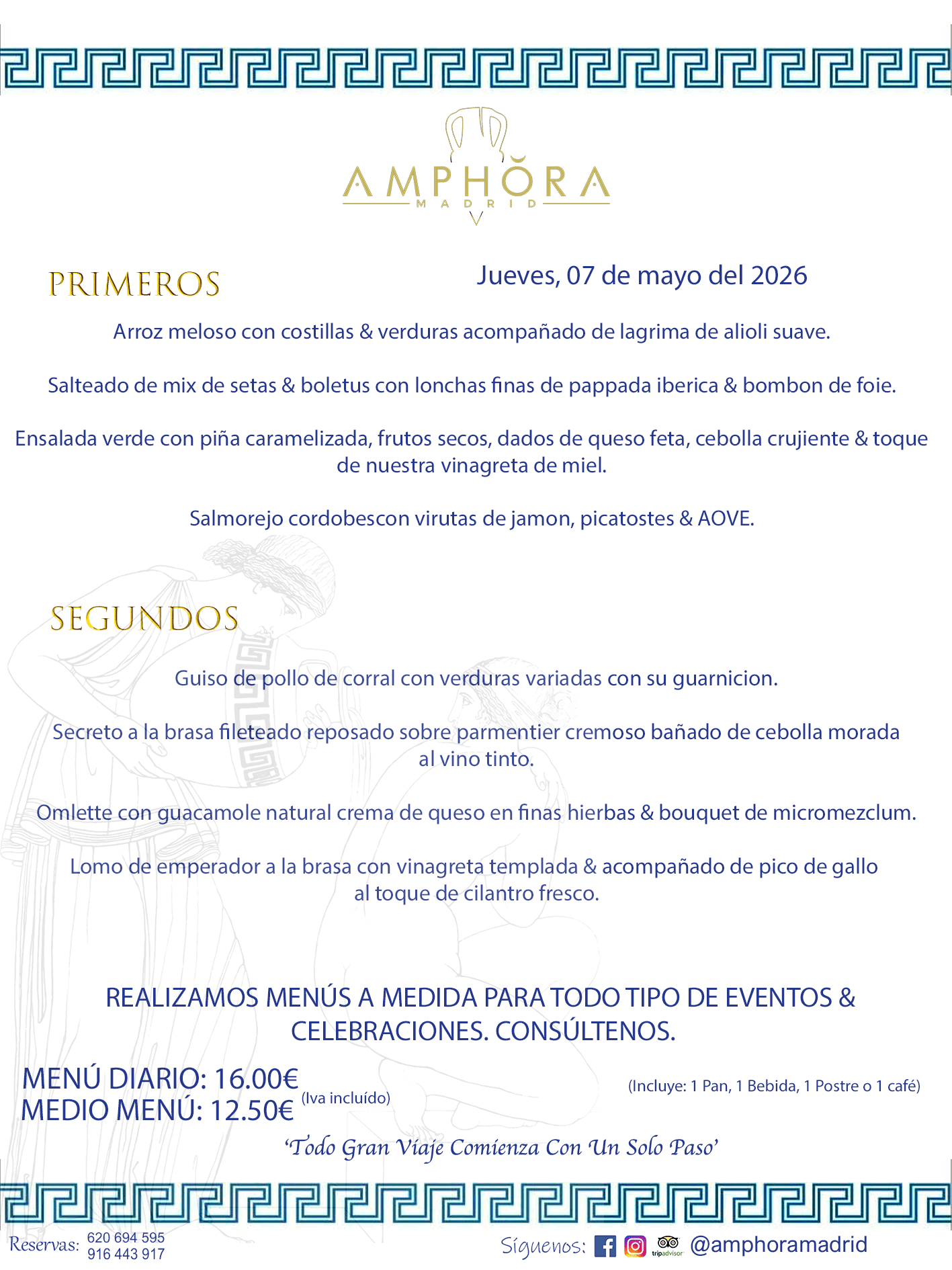 MENÚS DEL DÍA ALCORCÓN MENÚ DEL JUEVES 7 DE MAYO DE DE 2026 MENÚS DIARIOS MEJORES MENÚS RESTAURANTES ALCORCÓN RESTAURANTE AMPHORA TERRAZA EN ALCORCÓN (DISPONEMOS DE UNA GRAN TERRAZA) Av. Leganés, 54 28923 · Alcorcón · Madrid · España. 91 644 39 17 620 694 595 También realizamos menús especiales a medida personalizados a grupos para todo tipo de eventos, como celebraciones, comidas o cenas de empresas, bautizos, bodas, cumpleaños, cenas o comidas de navidad 2023 2024, etc. Consúltenos o visite nuestras excelentes y amplias instalaciones y les prepararemos el menú más ajustado a sus necesidades y presupuesto. #RestaurantesEventos #RestaurantesMenúsCelebraciones #RestaurantesSalonesBodasBautizosComuniones #MenúsEspecialesparaEventosAlcorcón #MenúsCelebracionesAlcorcón #RestaurantesSalonesMenúsEspecialesGrupos #RestaurantesMenúsCumpleaños #ComidasCenasEmpresasAlcorcón #MenúsparaCenasComidasEventosEmpresasMadrid #MejoresTerrazasMadrid #MejorTerrazaAlcorcónMadrid #PresupuestosMenúsBodasComunionesBautizosAlcorcón #RestaurantesSecretosconEncantoMadrid #RestaurantesMenúsCenasComidasGruposEmpresasNavidadesAlcorcon #SalonesComidasCenasEmpresasAlcorcón #MenúsEventos #MenúsBodas #MenúsComuniones #MenúsCumpleaños #MenúsBautizos #MenúsEventosAlcorcón #MenúsBodasAlcorcón #MenúsComunionesAlcorcón #MenúsCumpleañosAlcorcón #MenúsBautizosAlcorcón #MenúsNavidadAlcorcón #MenúsComidasNavidad #MenúsCenasNavidad #SalonesEventosAlcorcón RESTAURANTES ALCORCÓN CELEBRACIONES EVENTOS CUMPLEAÑOS BODAS COMUNIONES BAUTIZOS, MENÚS ESPECIALES A MEDIDA PARA REUNIONES FAMILIARES EVENTOS CELEBRACIONES BODAS COMUNIONES BAUTIZOS EN ALCORCÓN, RESTAURANTES SALONES GRUPOS COMIDAS CENAS EN ALCORCÓN, RESTAURANTES COMIDAS CENAS EMPRESA ALCORCÓN MADRID, MEJORES TERRAZAS ALCORCÓN, MEJOR TERRAZA ALCORCÓN, RESTAURANTES SECRETOS CON ENCANTO EN MADRID, RESTAURANTES MENUS GRUPOS ESPECIALES COMIDAS CENAS EMPRESAS NAVIDADES ALCORCÓN, CONSÚLTE NUESTROS MENÚS A MEDIDA PARA EVENTOS - REALIZAMOS MENÚS A MEDIDA PARA BODAS, COMUNIONES, BAUTIZOS, CUMPLEAÑOS, CENAS COMIDAS DE EMPRESAS, ETC - NUESTRO RESTAURANTE DIPONE DE UNA EXTRAORDINARIA TERRAZA PARA TODO TIPO DE EVENTOS - NUESTROS SALONES INTERIORES SE ADAPTAN A TODO DE EVENTOS, YA SEAN PARTICULARES COMO DE EMPRESAS - RESTAURANTE PREPARADO PARA TODO TIPO DE EVENTOS DE CLIENTES DE LA ZONA SUR SUROESTE DE MADRID COMO ALCORCÓN MÓSTOLES FUENLABRADA VILLAVICIOSA DE ODÓN POZUELO DE ALARCÓN GETAFE LAS ROZAS MAJADAHONDA - UNO DE LOS MEJORES RESTAURANTES DE MADRID PARA COMER O CENAR A LA CARTA O CON NUESTROS MENÚS - CELEBRE CON NOSOTROS SUS REUNIONES FAMILIARES CUMPLEAÑOS BAUTIZOS COMUNIONES BODAS PRESENTACIONES ETC. PUES SERÁN UN ÉXITO - MEJORES RESTAURANTES SALONES CELEBRACIONES EN ALCORCÓN -RESTAURANTES MENUS GRUPOS COMIDAS CENAS REUNIONES EMPRESAS NAVIDADES 2024 ALCORCÓN ZONA SUR MADRID.MENÚS DEL DÍA ALCORCÓN DIARIOS MEJORES MENÚS RESTAURANTES ALCORCÓN RESTAURANTE AMPHORA TERRAZA EN ALCORCÓN (DISPONEMOS DE UNA GRAN TERRAZA)