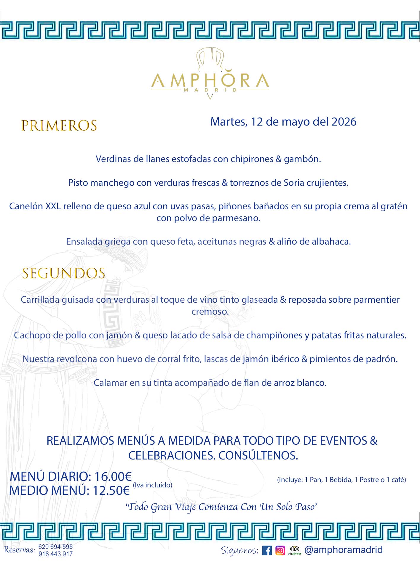 MENÚS DEL DÍA ALCORCÓN MENÚ DEL MARTES 12 DE MAYO DE DE 2026 MENÚS DIARIOS MEJORES MENÚS RESTAURANTES ALCORCÓN RESTAURANTE AMPHORA TERRAZA EN ALCORCÓN (DISPONEMOS DE UNA GRAN TERRAZA) Av. Leganés, 54 28923 · Alcorcón · Madrid · España. 91 644 39 17 620 694 595 También realizamos menús especiales a medida personalizados a grupos para todo tipo de eventos, como celebraciones, comidas o cenas de empresas, bautizos, bodas, cumpleaños, cenas o comidas de navidad 2023 2024, etc. Consúltenos o visite nuestras excelentes y amplias instalaciones y les prepararemos el menú más ajustado a sus necesidades y presupuesto. #RestaurantesEventos #RestaurantesMenúsCelebraciones #RestaurantesSalonesBodasBautizosComuniones #MenúsEspecialesparaEventosAlcorcón #MenúsCelebracionesAlcorcón #RestaurantesSalonesMenúsEspecialesGrupos #RestaurantesMenúsCumpleaños #ComidasCenasEmpresasAlcorcón #MenúsparaCenasComidasEventosEmpresasMadrid #MejoresTerrazasMadrid #MejorTerrazaAlcorcónMadrid #PresupuestosMenúsBodasComunionesBautizosAlcorcón #RestaurantesSecretosconEncantoMadrid #RestaurantesMenúsCenasComidasGruposEmpresasNavidadesAlcorcon #SalonesComidasCenasEmpresasAlcorcón #MenúsEventos #MenúsBodas #MenúsComuniones #MenúsCumpleaños #MenúsBautizos #MenúsEventosAlcorcón #MenúsBodasAlcorcón #MenúsComunionesAlcorcón #MenúsCumpleañosAlcorcón #MenúsBautizosAlcorcón #MenúsNavidadAlcorcón #MenúsComidasNavidad #MenúsCenasNavidad #SalonesEventosAlcorcón RESTAURANTES ALCORCÓN CELEBRACIONES EVENTOS CUMPLEAÑOS BODAS COMUNIONES BAUTIZOS, MENÚS ESPECIALES A MEDIDA PARA REUNIONES FAMILIARES EVENTOS CELEBRACIONES BODAS COMUNIONES BAUTIZOS EN ALCORCÓN, RESTAURANTES SALONES GRUPOS COMIDAS CENAS EN ALCORCÓN, RESTAURANTES COMIDAS CENAS EMPRESA ALCORCÓN MADRID, MEJORES TERRAZAS ALCORCÓN, MEJOR TERRAZA ALCORCÓN, RESTAURANTES SECRETOS CON ENCANTO EN MADRID, RESTAURANTES MENUS GRUPOS ESPECIALES COMIDAS CENAS EMPRESAS NAVIDADES ALCORCÓN, CONSÚLTE NUESTROS MENÚS A MEDIDA PARA EVENTOS - REALIZAMOS MENÚS A MEDIDA PARA BODAS, COMUNIONES, BAUTIZOS, CUMPLEAÑOS, CENAS COMIDAS DE EMPRESAS, ETC - NUESTRO RESTAURANTE DIPONE DE UNA EXTRAORDINARIA TERRAZA PARA TODO TIPO DE EVENTOS - NUESTROS SALONES INTERIORES SE ADAPTAN A TODO DE EVENTOS, YA SEAN PARTICULARES COMO DE EMPRESAS - RESTAURANTE PREPARADO PARA TODO TIPO DE EVENTOS DE CLIENTES DE LA ZONA SUR SUROESTE DE MADRID COMO ALCORCÓN MÓSTOLES FUENLABRADA VILLAVICIOSA DE ODÓN POZUELO DE ALARCÓN GETAFE LAS ROZAS MAJADAHONDA - UNO DE LOS MEJORES RESTAURANTES DE MADRID PARA COMER O CENAR A LA CARTA O CON NUESTROS MENÚS - CELEBRE CON NOSOTROS SUS REUNIONES FAMILIARES CUMPLEAÑOS BAUTIZOS COMUNIONES BODAS PRESENTACIONES ETC. PUES SERÁN UN ÉXITO - MEJORES RESTAURANTES SALONES CELEBRACIONES EN ALCORCÓN -RESTAURANTES MENUS GRUPOS COMIDAS CENAS REUNIONES EMPRESAS NAVIDADES 2024 ALCORCÓN ZONA SUR MADRID.MENÚS DEL DÍA ALCORCÓN DIARIOS MEJORES MENÚS RESTAURANTES ALCORCÓN RESTAURANTE AMPHORA TERRAZA EN ALCORCÓN (DISPONEMOS DE UNA GRAN TERRAZA)