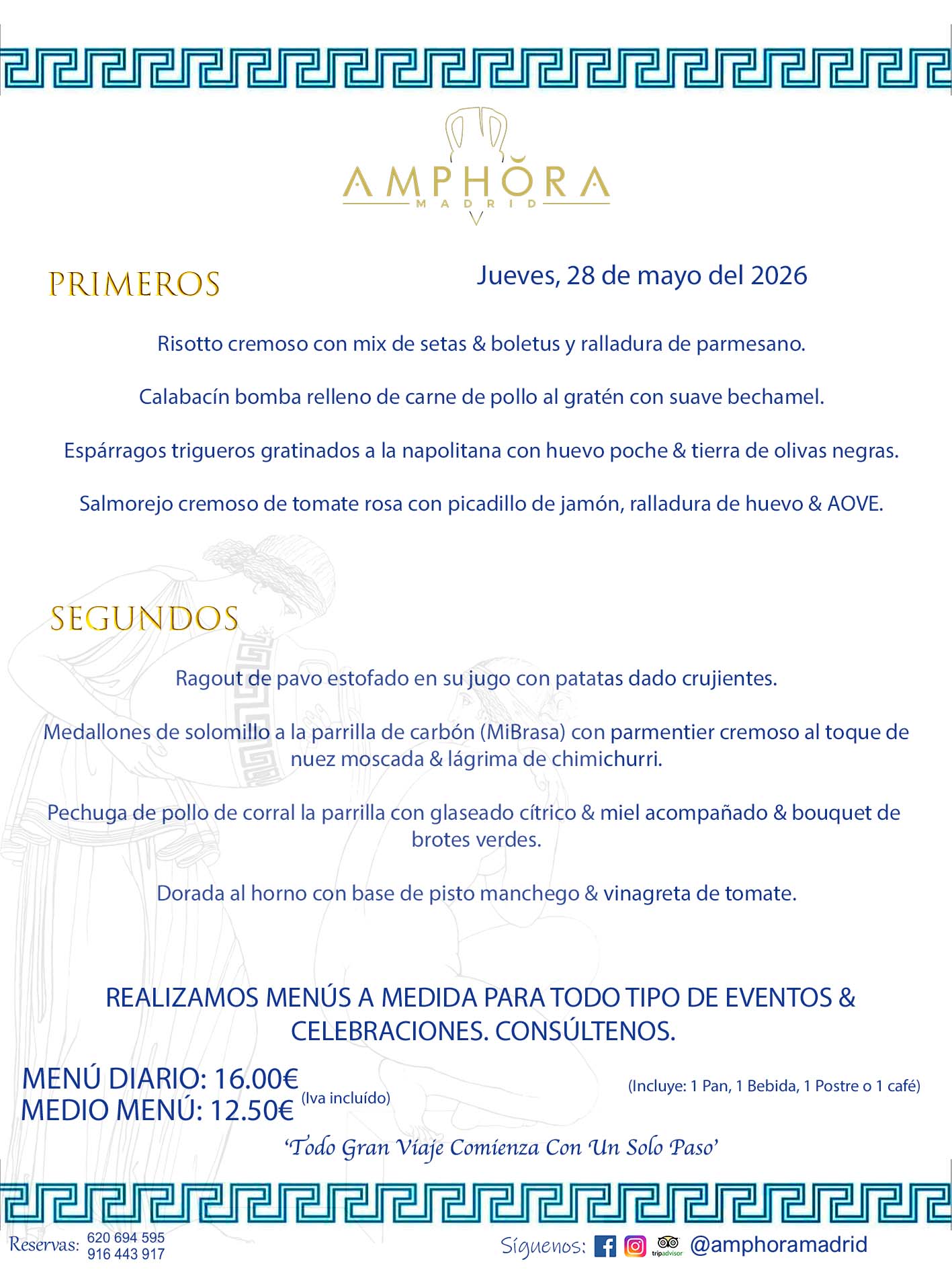 MENÚS DEL DÍA ALCORCÓN MENÚ DEL VIERNES 28 DE MAYO DE DE 2026 MENÚS DIARIOS MEJORES MENÚS RESTAURANTES ALCORCÓN RESTAURANTE AMPHORA TERRAZA EN ALCORCÓN (DISPONEMOS DE UNA GRAN TERRAZA) Av. Leganés, 54 28923 · Alcorcón · Madrid · España. 91 644 39 17 620 694 595 También realizamos menús especiales a medida personalizados a grupos para todo tipo de eventos, como celebraciones, comidas o cenas de empresas, bautizos, bodas, cumpleaños, cenas o comidas de navidad 2023 2024, etc. Consúltenos o visite nuestras excelentes y amplias instalaciones y les prepararemos el menú más ajustado a sus necesidades y presupuesto. #RestaurantesEventos #RestaurantesMenúsCelebraciones #RestaurantesSalonesBodasBautizosComuniones #MenúsEspecialesparaEventosAlcorcón #MenúsCelebracionesAlcorcón #RestaurantesSalonesMenúsEspecialesGrupos #RestaurantesMenúsCumpleaños #ComidasCenasEmpresasAlcorcón #MenúsparaCenasComidasEventosEmpresasMadrid #MejoresTerrazasMadrid #MejorTerrazaAlcorcónMadrid #PresupuestosMenúsBodasComunionesBautizosAlcorcón #RestaurantesSecretosconEncantoMadrid #RestaurantesMenúsCenasComidasGruposEmpresasNavidadesAlcorcon #SalonesComidasCenasEmpresasAlcorcón #MenúsEventos #MenúsBodas #MenúsComuniones #MenúsCumpleaños #MenúsBautizos #MenúsEventosAlcorcón #MenúsBodasAlcorcón #MenúsComunionesAlcorcón #MenúsCumpleañosAlcorcón #MenúsBautizosAlcorcón #MenúsNavidadAlcorcón #MenúsComidasNavidad #MenúsCenasNavidad #SalonesEventosAlcorcón RESTAURANTES ALCORCÓN CELEBRACIONES EVENTOS CUMPLEAÑOS BODAS COMUNIONES BAUTIZOS, MENÚS ESPECIALES A MEDIDA PARA REUNIONES FAMILIARES EVENTOS CELEBRACIONES BODAS COMUNIONES BAUTIZOS EN ALCORCÓN, RESTAURANTES SALONES GRUPOS COMIDAS CENAS EN ALCORCÓN, RESTAURANTES COMIDAS CENAS EMPRESA ALCORCÓN MADRID, MEJORES TERRAZAS ALCORCÓN, MEJOR TERRAZA ALCORCÓN, RESTAURANTES SECRETOS CON ENCANTO EN MADRID, RESTAURANTES MENUS GRUPOS ESPECIALES COMIDAS CENAS EMPRESAS NAVIDADES ALCORCÓN, CONSÚLTE NUESTROS MENÚS A MEDIDA PARA EVENTOS - REALIZAMOS MENÚS A MEDIDA PARA BODAS, COMUNIONES, BAUTIZOS, CUMPLEAÑOS, CENAS COMIDAS DE EMPRESAS, ETC - NUESTRO RESTAURANTE DIPONE DE UNA EXTRAORDINARIA TERRAZA PARA TODO TIPO DE EVENTOS - NUESTROS SALONES INTERIORES SE ADAPTAN A TODO DE EVENTOS, YA SEAN PARTICULARES COMO DE EMPRESAS - RESTAURANTE PREPARADO PARA TODO TIPO DE EVENTOS DE CLIENTES DE LA ZONA SUR SUROESTE DE MADRID COMO ALCORCÓN MÓSTOLES FUENLABRADA VILLAVICIOSA DE ODÓN POZUELO DE ALARCÓN GETAFE LAS ROZAS MAJADAHONDA - UNO DE LOS MEJORES RESTAURANTES DE MADRID PARA COMER O CENAR A LA CARTA O CON NUESTROS MENÚS - CELEBRE CON NOSOTROS SUS REUNIONES FAMILIARES CUMPLEAÑOS BAUTIZOS COMUNIONES BODAS PRESENTACIONES ETC. PUES SERÁN UN ÉXITO - MEJORES RESTAURANTES SALONES CELEBRACIONES EN ALCORCÓN -RESTAURANTES MENUS GRUPOS COMIDAS CENAS REUNIONES EMPRESAS NAVIDADES 2024 ALCORCÓN ZONA SUR MADRID.MENÚS DEL DÍA ALCORCÓN DIARIOS MEJORES MENÚS RESTAURANTES ALCORCÓN RESTAURANTE AMPHORA TERRAZA EN ALCORCÓN (DISPONEMOS DE UNA GRAN TERRAZA)