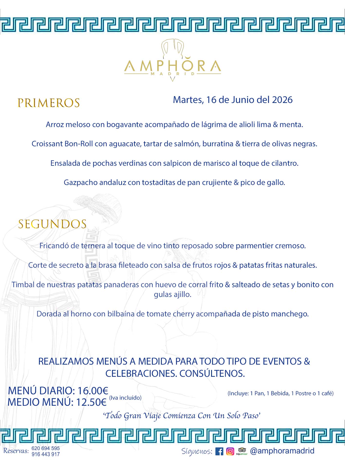 MENÚS DEL DÍA ALCORCÓN MENÚ DEL MARTES 16 DE JUNIO DE DE 2026 MENÚS DIARIOS MEJORES MENÚS RESTAURANTES ALCORCÓN RESTAURANTE AMPHORA TERRAZA EN ALCORCÓN (DISPONEMOS DE UNA GRAN TERRAZA) Av. Leganés, 54 28923 · Alcorcón · Madrid · España. 91 644 39 17 620 694 595 También realizamos menús especiales a medida personalizados a grupos para todo tipo de eventos, como celebraciones, comidas o cenas de empresas, bautizos, bodas, cumpleaños, cenas o comidas de navidad 2023 2024, etc. Consúltenos o visite nuestras excelentes y amplias instalaciones y les prepararemos el menú más ajustado a sus necesidades y presupuesto. #RestaurantesEventos #RestaurantesMenúsCelebraciones #RestaurantesSalonesBodasBautizosComuniones #MenúsEspecialesparaEventosAlcorcón #MenúsCelebracionesAlcorcón #RestaurantesSalonesMenúsEspecialesGrupos #RestaurantesMenúsCumpleaños #ComidasCenasEmpresasAlcorcón #MenúsparaCenasComidasEventosEmpresasMadrid #MejoresTerrazasMadrid #MejorTerrazaAlcorcónMadrid #PresupuestosMenúsBodasComunionesBautizosAlcorcón #RestaurantesSecretosconEncantoMadrid #RestaurantesMenúsCenasComidasGruposEmpresasNavidadesAlcorcon #SalonesComidasCenasEmpresasAlcorcón #MenúsEventos #MenúsBodas #MenúsComuniones #MenúsCumpleaños #MenúsBautizos #MenúsEventosAlcorcón #MenúsBodasAlcorcón #MenúsComunionesAlcorcón #MenúsCumpleañosAlcorcón #MenúsBautizosAlcorcón #MenúsNavidadAlcorcón #MenúsComidasNavidad #MenúsCenasNavidad #SalonesEventosAlcorcón RESTAURANTES ALCORCÓN CELEBRACIONES EVENTOS CUMPLEAÑOS BODAS COMUNIONES BAUTIZOS, MENÚS ESPECIALES A MEDIDA PARA REUNIONES FAMILIARES EVENTOS CELEBRACIONES BODAS COMUNIONES BAUTIZOS EN ALCORCÓN, RESTAURANTES SALONES GRUPOS COMIDAS CENAS EN ALCORCÓN, RESTAURANTES COMIDAS CENAS EMPRESA ALCORCÓN MADRID, MEJORES TERRAZAS ALCORCÓN, MEJOR TERRAZA ALCORCÓN, RESTAURANTES SECRETOS CON ENCANTO EN MADRID, RESTAURANTES MENUS GRUPOS ESPECIALES COMIDAS CENAS EMPRESAS NAVIDADES ALCORCÓN, CONSÚLTE NUESTROS MENÚS A MEDIDA PARA EVENTOS - REALIZAMOS MENÚS A MEDIDA PARA BODAS, COMUNIONES, BAUTIZOS, CUMPLEAÑOS, CENAS COMIDAS DE EMPRESAS, ETC - NUESTRO RESTAURANTE DIPONE DE UNA EXTRAORDINARIA TERRAZA PARA TODO TIPO DE EVENTOS - NUESTROS SALONES INTERIORES SE ADAPTAN A TODO DE EVENTOS, YA SEAN PARTICULARES COMO DE EMPRESAS - RESTAURANTE PREPARADO PARA TODO TIPO DE EVENTOS DE CLIENTES DE LA ZONA SUR SUROESTE DE MADRID COMO ALCORCÓN MÓSTOLES FUENLABRADA VILLAVICIOSA DE ODÓN POZUELO DE ALARCÓN GETAFE LAS ROZAS MAJADAHONDA - UNO DE LOS MEJORES RESTAURANTES DE MADRID PARA COMER O CENAR A LA CARTA O CON NUESTROS MENÚS - CELEBRE CON NOSOTROS SUS REUNIONES FAMILIARES CUMPLEAÑOS BAUTIZOS COMUNIONES BODAS PRESENTACIONES ETC. PUES SERÁN UN ÉXITO - MEJORES RESTAURANTES SALONES CELEBRACIONES EN ALCORCÓN -RESTAURANTES MENUS GRUPOS COMIDAS CENAS REUNIONES EMPRESAS NAVIDADES 2024 ALCORCÓN ZONA SUR MADRID.MENÚS DEL DÍA ALCORCÓN DIARIOS MEJORES MENÚS RESTAURANTES ALCORCÓN RESTAURANTE AMPHORA TERRAZA EN ALCORCÓN (DISPONEMOS DE UNA GRAN TERRAZA)