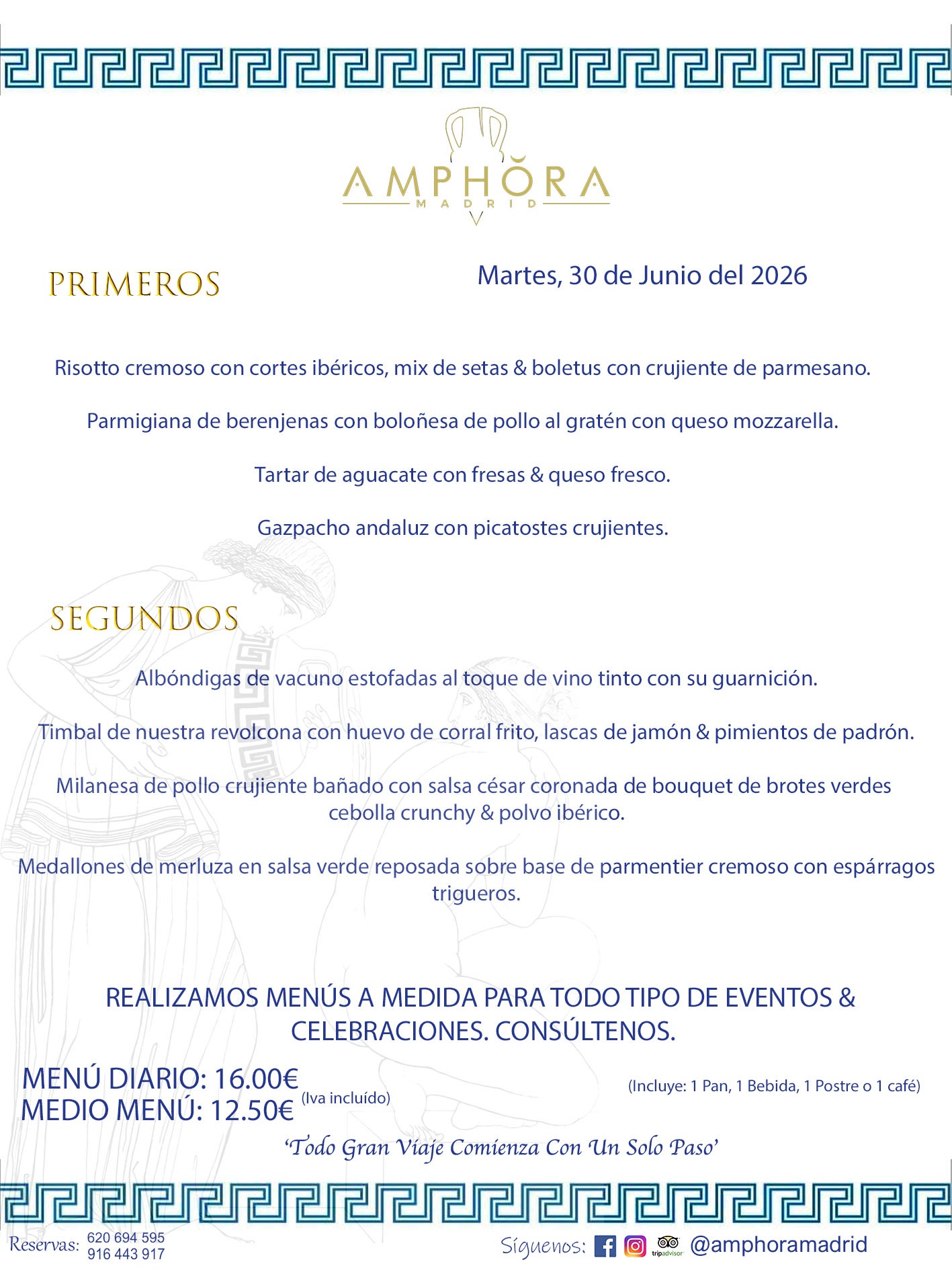 MENÚS DEL DÍA ALCORCÓN MENÚ DEL MARTES 30 DE JUNIO DE DE 2026 MENÚS DIARIOS MEJORES MENÚS RESTAURANTES ALCORCÓN RESTAURANTE AMPHORA TERRAZA EN ALCORCÓN (DISPONEMOS DE UNA GRAN TERRAZA) Av. Leganés, 54 28923 · Alcorcón · Madrid · España. 91 644 39 17 620 694 595 También realizamos menús especiales a medida personalizados a grupos para todo tipo de eventos, como celebraciones, comidas o cenas de empresas, bautizos, bodas, cumpleaños, cenas o comidas de navidad 2023 2024, etc. Consúltenos o visite nuestras excelentes y amplias instalaciones y les prepararemos el menú más ajustado a sus necesidades y presupuesto. #RestaurantesEventos #RestaurantesMenúsCelebraciones #RestaurantesSalonesBodasBautizosComuniones #MenúsEspecialesparaEventosAlcorcón #MenúsCelebracionesAlcorcón #RestaurantesSalonesMenúsEspecialesGrupos #RestaurantesMenúsCumpleaños #ComidasCenasEmpresasAlcorcón #MenúsparaCenasComidasEventosEmpresasMadrid #MejoresTerrazasMadrid #MejorTerrazaAlcorcónMadrid #PresupuestosMenúsBodasComunionesBautizosAlcorcón #RestaurantesSecretosconEncantoMadrid #RestaurantesMenúsCenasComidasGruposEmpresasNavidadesAlcorcon #SalonesComidasCenasEmpresasAlcorcón #MenúsEventos #MenúsBodas #MenúsComuniones #MenúsCumpleaños #MenúsBautizos #MenúsEventosAlcorcón #MenúsBodasAlcorcón #MenúsComunionesAlcorcón #MenúsCumpleañosAlcorcón #MenúsBautizosAlcorcón #MenúsNavidadAlcorcón #MenúsComidasNavidad #MenúsCenasNavidad #SalonesEventosAlcorcón RESTAURANTES ALCORCÓN CELEBRACIONES EVENTOS CUMPLEAÑOS BODAS COMUNIONES BAUTIZOS, MENÚS ESPECIALES A MEDIDA PARA REUNIONES FAMILIARES EVENTOS CELEBRACIONES BODAS COMUNIONES BAUTIZOS EN ALCORCÓN, RESTAURANTES SALONES GRUPOS COMIDAS CENAS EN ALCORCÓN, RESTAURANTES COMIDAS CENAS EMPRESA ALCORCÓN MADRID, MEJORES TERRAZAS ALCORCÓN, MEJOR TERRAZA ALCORCÓN, RESTAURANTES SECRETOS CON ENCANTO EN MADRID, RESTAURANTES MENUS GRUPOS ESPECIALES COMIDAS CENAS EMPRESAS NAVIDADES ALCORCÓN, CONSÚLTE NUESTROS MENÚS A MEDIDA PARA EVENTOS - REALIZAMOS MENÚS A MEDIDA PARA BODAS, COMUNIONES, BAUTIZOS, CUMPLEAÑOS, CENAS COMIDAS DE EMPRESAS, ETC - NUESTRO RESTAURANTE DIPONE DE UNA EXTRAORDINARIA TERRAZA PARA TODO TIPO DE EVENTOS - NUESTROS SALONES INTERIORES SE ADAPTAN A TODO DE EVENTOS, YA SEAN PARTICULARES COMO DE EMPRESAS - RESTAURANTE PREPARADO PARA TODO TIPO DE EVENTOS DE CLIENTES DE LA ZONA SUR SUROESTE DE MADRID COMO ALCORCÓN MÓSTOLES FUENLABRADA VILLAVICIOSA DE ODÓN POZUELO DE ALARCÓN GETAFE LAS ROZAS MAJADAHONDA - UNO DE LOS MEJORES RESTAURANTES DE MADRID PARA COMER O CENAR A LA CARTA O CON NUESTROS MENÚS - CELEBRE CON NOSOTROS SUS REUNIONES FAMILIARES CUMPLEAÑOS BAUTIZOS COMUNIONES BODAS PRESENTACIONES ETC. PUES SERÁN UN ÉXITO - MEJORES RESTAURANTES SALONES CELEBRACIONES EN ALCORCÓN -RESTAURANTES MENUS GRUPOS COMIDAS CENAS REUNIONES EMPRESAS NAVIDADES 2024 ALCORCÓN ZONA SUR MADRID.MENÚS DEL DÍA ALCORCÓN DIARIOS MEJORES MENÚS RESTAURANTES ALCORCÓN RESTAURANTE AMPHORA TERRAZA EN ALCORCÓN (DISPONEMOS DE UNA GRAN TERRAZA)