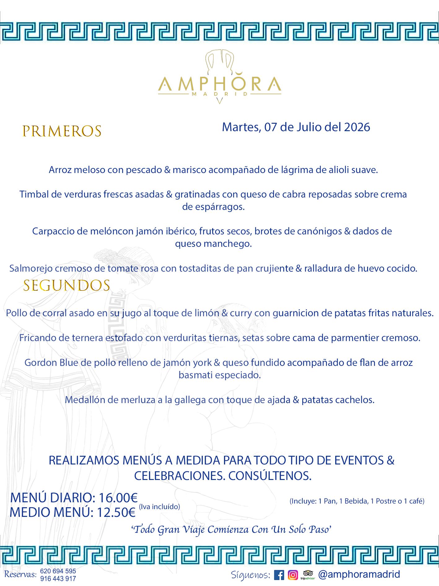 MENÚS DEL DÍA ALCORCÓN MENÚ DEL MARTES 7 DE JULIO DE DE 2026 MENÚS DIARIOS MEJORES MENÚS RESTAURANTES ALCORCÓN RESTAURANTE AMPHORA TERRAZA EN ALCORCÓN (DISPONEMOS DE UNA GRAN TERRAZA) Av. Leganés, 54 28923 · Alcorcón · Madrid · España. 91 644 39 17 620 694 595 También realizamos menús especiales a medida personalizados a grupos para todo tipo de eventos, como celebraciones, comidas o cenas de empresas, bautizos, bodas, cumpleaños, cenas o comidas de navidad 2023 2024, etc. Consúltenos o visite nuestras excelentes y amplias instalaciones y les prepararemos el menú más ajustado a sus necesidades y presupuesto. #RestaurantesEventos #RestaurantesMenúsCelebraciones #RestaurantesSalonesBodasBautizosComuniones #MenúsEspecialesparaEventosAlcorcón #MenúsCelebracionesAlcorcón #RestaurantesSalonesMenúsEspecialesGrupos #RestaurantesMenúsCumpleaños #ComidasCenasEmpresasAlcorcón #MenúsparaCenasComidasEventosEmpresasMadrid #MejoresTerrazasMadrid #MejorTerrazaAlcorcónMadrid #PresupuestosMenúsBodasComunionesBautizosAlcorcón #RestaurantesSecretosconEncantoMadrid #RestaurantesMenúsCenasComidasGruposEmpresasNavidadesAlcorcon #SalonesComidasCenasEmpresasAlcorcón #MenúsEventos #MenúsBodas #MenúsComuniones #MenúsCumpleaños #MenúsBautizos #MenúsEventosAlcorcón #MenúsBodasAlcorcón #MenúsComunionesAlcorcón #MenúsCumpleañosAlcorcón #MenúsBautizosAlcorcón #MenúsNavidadAlcorcón #MenúsComidasNavidad #MenúsCenasNavidad #SalonesEventosAlcorcón RESTAURANTES ALCORCÓN CELEBRACIONES EVENTOS CUMPLEAÑOS BODAS COMUNIONES BAUTIZOS, MENÚS ESPECIALES A MEDIDA PARA REUNIONES FAMILIARES EVENTOS CELEBRACIONES BODAS COMUNIONES BAUTIZOS EN ALCORCÓN, RESTAURANTES SALONES GRUPOS COMIDAS CENAS EN ALCORCÓN, RESTAURANTES COMIDAS CENAS EMPRESA ALCORCÓN MADRID, MEJORES TERRAZAS ALCORCÓN, MEJOR TERRAZA ALCORCÓN, RESTAURANTES SECRETOS CON ENCANTO EN MADRID, RESTAURANTES MENUS GRUPOS ESPECIALES COMIDAS CENAS EMPRESAS NAVIDADES ALCORCÓN, CONSÚLTE NUESTROS MENÚS A MEDIDA PARA EVENTOS - REALIZAMOS MENÚS A MEDIDA PARA BODAS, COMUNIONES, BAUTIZOS, CUMPLEAÑOS, CENAS COMIDAS DE EMPRESAS, ETC - NUESTRO RESTAURANTE DIPONE DE UNA EXTRAORDINARIA TERRAZA PARA TODO TIPO DE EVENTOS - NUESTROS SALONES INTERIORES SE ADAPTAN A TODO DE EVENTOS, YA SEAN PARTICULARES COMO DE EMPRESAS - RESTAURANTE PREPARADO PARA TODO TIPO DE EVENTOS DE CLIENTES DE LA ZONA SUR SUROESTE DE MADRID COMO ALCORCÓN MÓSTOLES FUENLABRADA VILLAVICIOSA DE ODÓN POZUELO DE ALARCÓN GETAFE LAS ROZAS MAJADAHONDA - UNO DE LOS MEJORES RESTAURANTES DE MADRID PARA COMER O CENAR A LA CARTA O CON NUESTROS MENÚS - CELEBRE CON NOSOTROS SUS REUNIONES FAMILIARES CUMPLEAÑOS BAUTIZOS COMUNIONES BODAS PRESENTACIONES ETC. PUES SERÁN UN ÉXITO - MEJORES RESTAURANTES SALONES CELEBRACIONES EN ALCORCÓN -RESTAURANTES MENUS GRUPOS COMIDAS CENAS REUNIONES EMPRESAS NAVIDADES 2024 ALCORCÓN ZONA SUR MADRID.MENÚS DEL DÍA ALCORCÓN DIARIOS MEJORES MENÚS RESTAURANTES ALCORCÓN RESTAURANTE AMPHORA TERRAZA EN ALCORCÓN (DISPONEMOS DE UNA GRAN TERRAZA)
