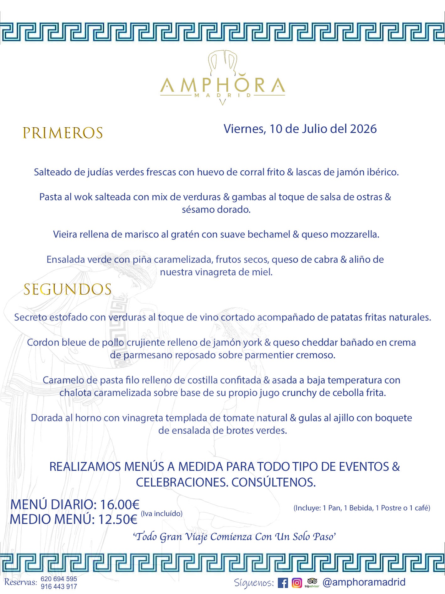 MENÚS DEL DÍA ALCORCÓN MENÚ DEL VIERNES 10 DE JULIO DE DE 2026 MENÚS DIARIOS MEJORES MENÚS RESTAURANTES ALCORCÓN RESTAURANTE AMPHORA TERRAZA EN ALCORCÓN (DISPONEMOS DE UNA GRAN TERRAZA) Av. Leganés, 54 28923 · Alcorcón · Madrid · España. 91 644 39 17 620 694 595 También realizamos menús especiales a medida personalizados a grupos para todo tipo de eventos, como celebraciones, comidas o cenas de empresas, bautizos, bodas, cumpleaños, cenas o comidas de navidad 2023 2024, etc. Consúltenos o visite nuestras excelentes y amplias instalaciones y les prepararemos el menú más ajustado a sus necesidades y presupuesto. #RestaurantesEventos #RestaurantesMenúsCelebraciones #RestaurantesSalonesBodasBautizosComuniones #MenúsEspecialesparaEventosAlcorcón #MenúsCelebracionesAlcorcón #RestaurantesSalonesMenúsEspecialesGrupos #RestaurantesMenúsCumpleaños #ComidasCenasEmpresasAlcorcón #MenúsparaCenasComidasEventosEmpresasMadrid #MejoresTerrazasMadrid #MejorTerrazaAlcorcónMadrid #PresupuestosMenúsBodasComunionesBautizosAlcorcón #RestaurantesSecretosconEncantoMadrid #RestaurantesMenúsCenasComidasGruposEmpresasNavidadesAlcorcon #SalonesComidasCenasEmpresasAlcorcón #MenúsEventos #MenúsBodas #MenúsComuniones #MenúsCumpleaños #MenúsBautizos #MenúsEventosAlcorcón #MenúsBodasAlcorcón #MenúsComunionesAlcorcón #MenúsCumpleañosAlcorcón #MenúsBautizosAlcorcón #MenúsNavidadAlcorcón #MenúsComidasNavidad #MenúsCenasNavidad #SalonesEventosAlcorcón RESTAURANTES ALCORCÓN CELEBRACIONES EVENTOS CUMPLEAÑOS BODAS COMUNIONES BAUTIZOS, MENÚS ESPECIALES A MEDIDA PARA REUNIONES FAMILIARES EVENTOS CELEBRACIONES BODAS COMUNIONES BAUTIZOS EN ALCORCÓN, RESTAURANTES SALONES GRUPOS COMIDAS CENAS EN ALCORCÓN, RESTAURANTES COMIDAS CENAS EMPRESA ALCORCÓN MADRID, MEJORES TERRAZAS ALCORCÓN, MEJOR TERRAZA ALCORCÓN, RESTAURANTES SECRETOS CON ENCANTO EN MADRID, RESTAURANTES MENUS GRUPOS ESPECIALES COMIDAS CENAS EMPRESAS NAVIDADES ALCORCÓN, CONSÚLTE NUESTROS MENÚS A MEDIDA PARA EVENTOS - REALIZAMOS MENÚS A MEDIDA PARA BODAS, COMUNIONES, BAUTIZOS, CUMPLEAÑOS, CENAS COMIDAS DE EMPRESAS, ETC - NUESTRO RESTAURANTE DIPONE DE UNA EXTRAORDINARIA TERRAZA PARA TODO TIPO DE EVENTOS - NUESTROS SALONES INTERIORES SE ADAPTAN A TODO DE EVENTOS, YA SEAN PARTICULARES COMO DE EMPRESAS - RESTAURANTE PREPARADO PARA TODO TIPO DE EVENTOS DE CLIENTES DE LA ZONA SUR SUROESTE DE MADRID COMO ALCORCÓN MÓSTOLES FUENLABRADA VILLAVICIOSA DE ODÓN POZUELO DE ALARCÓN GETAFE LAS ROZAS MAJADAHONDA - UNO DE LOS MEJORES RESTAURANTES DE MADRID PARA COMER O CENAR A LA CARTA O CON NUESTROS MENÚS - CELEBRE CON NOSOTROS SUS REUNIONES FAMILIARES CUMPLEAÑOS BAUTIZOS COMUNIONES BODAS PRESENTACIONES ETC. PUES SERÁN UN ÉXITO - MEJORES RESTAURANTES SALONES CELEBRACIONES EN ALCORCÓN -RESTAURANTES MENUS GRUPOS COMIDAS CENAS REUNIONES EMPRESAS NAVIDADES 2024 ALCORCÓN ZONA SUR MADRID.MENÚS DEL DÍA ALCORCÓN DIARIOS MEJORES MENÚS RESTAURANTES ALCORCÓN RESTAURANTE AMPHORA TERRAZA EN ALCORCÓN (DISPONEMOS DE UNA GRAN TERRAZA)